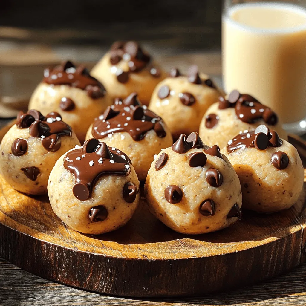 To make vegan chocolate chip cookie dough, you need some key ingredients. Here’s what you’ll use: - 1 cup almond flour - 1/2 cup rolled oats - 1/4 cup coconut sugar - 1/4 cup almond butter (or any nut butter of choice) - 1/4 cup unsweetened applesauce - 1 teaspoon vanilla extract - 1/4 teaspoon sea salt - 1/2 cup vegan chocolate chips - 1/4 cup chopped nuts (optional, e.g., walnuts or pecans) Each ingredient plays an important role. Almond flour gives a nice base. Rolled oats add texture and fiber. Coconut sugar offers a hint of caramel flavor. Almond butter binds the dough while adding healthy fats. Applesauce keeps the dough moist and sweet. Vanilla extract enhances the taste, and sea salt balances the sweetness. Finally, chocolate chips and nuts add yummy bursts of flavor. If you have allergies or preferences, there are great swaps. For almond flour, try oat flour or whole wheat flour. If you prefer a different nut butter, peanut butter works well. Applesauce can be swapped for mashed banana or silken tofu. If coconut sugar isn’t handy, brown sugar or maple syrup will do. This flexibility makes the recipe easy to customize. The ingredients in this dough are not only tasty but also healthy. Almond flour is low in carbs and high in protein. Rolled oats give you fiber, helping with digestion. Coconut sugar has a lower glycemic index than regular sugar. This means it won’t spike your blood sugar as much. Almond butter provides healthy fats and keeps you full longer. Overall, this cookie dough is a delightful treat you can feel good about enjoying. For the full experience, check out the Full Recipe. Making this vegan chocolate chip cookie dough is quick and easy. You need about 15 minutes to prep. After that, chill the dough for at least 30 minutes. The total time is about 45 minutes. This recipe makes 12-15 cookie dough balls. Start by grabbing a mixing bowl. Add the almond flour, rolled oats, and coconut sugar. Stir them together until fully mixed. Next, add the almond butter, unsweetened applesauce, vanilla extract, and sea salt. Mix well until you have a soft dough. Sometimes, using your hands helps blend everything better. Once mixed, gently fold in the vegan chocolate chips. If you like nuts, add them now too. Form the dough into small balls, about the size of a tablespoon. Place the balls on a baking sheet lined with parchment paper. Finally, chill the dough in the fridge for at least 30 minutes. This helps the balls firm up. You can find the full recipe above for more detail! To make the perfect cookie dough, start with fresh ingredients. Use fine almond flour for a smooth texture. Mix the dry and wet ingredients well to avoid lumps. If the dough feels too dry, add a splash of non-dairy milk. This helps create a soft and creamy texture. Remember to chill the dough for at least 30 minutes. This step firms it up and improves the taste. Want to boost the flavor? Try adding a pinch of cinnamon or a splash of almond extract. You can also swap in different nut butters for a unique twist. Peanut butter or cashew butter can give your dough a rich taste. For a fun mix, toss in dried fruits like cranberries or cherries. These additions make your cookie dough even more delicious. You can enjoy this cookie dough in two ways. If you prefer a baked treat, form the dough into small balls and bake them. Bake at 350°F for about 10 minutes. This creates warm, gooey cookies. If you want to keep it raw, just chill and serve it as is. Both options are tasty, so choose what you like best. {{image_2}} To make gluten-free vegan chocolate chip cookie dough, swap almond flour for a gluten-free blend. Look for a blend that includes rice flour, tapioca starch, and potato starch. This mix will keep the dough light and fluffy. Always check labels to ensure they are certified gluten-free. This way, you can enjoy the same great taste without any gluten. You can add fun flavors to your cookie dough. Here are some ideas: - Mint: Add 1/2 teaspoon of mint extract for a fresh taste. - Peanut Butter: Use peanut butter instead of almond butter for a richer flavor. - Cocoa Powder: Mix in 2 tablespoons of unsweetened cocoa powder for a chocolatey twist. - Cinnamon: Sprinkle in 1 teaspoon of cinnamon for warmth and spice. These twists can change the whole vibe of your cookie dough! Nuts can add great texture and flavor to your cookie dough. Here are my top picks: - Walnuts: They give a nice crunch and pair well with chocolate. - Pecans: Their buttery flavor complements the sweetness of the dough. - Almonds: Chopped almonds add a light crunch and extra nuttiness. You can toast the nuts lightly for more flavor. Just let them cool before mixing them in. For the complete recipe, check out the Full Recipe! To store vegan cookie dough, place it in an airtight container. I like to use glass or plastic containers. Make sure to cover the dough tightly. This helps keep it fresh and tasty. You can keep it in the fridge for up to a week. If you want it to last longer, freezing is a great option. To freeze your cookie dough, scoop it into small balls. Place the balls on a baking sheet lined with parchment paper. Freeze them for about two hours. Once firm, transfer the balls to a freezer-safe bag. This way, you can grab just the amount you want later. When you're ready to use them, simply thaw them in the fridge overnight. You can also let them sit at room temperature for about 30 minutes before enjoying. Vegan chocolate chip cookie dough lasts about one week in the fridge. If you freeze it, it can last for up to three months. For the best taste, use the dough within a month. Always check for any signs of spoilage before use. If it looks or smells off, it’s best to toss it. Remember, the fresher the dough, the better the flavor! Enjoy your delicious creations with confidence! Yes, you can eat raw vegan cookie dough. It uses safe ingredients like almond flour and applesauce. These ingredients do not contain raw eggs or harmful elements. Enjoy it as a treat right from the bowl! You can find ready-made vegan cookie dough at health food stores or online. Many brands offer vegan options. Look for them near the frozen desserts or in the baking aisle. Some popular brands include Doughp and Edoughble. You can keep vegan chocolate chip cookie dough in the fridge for about one week. Store it in an airtight container. This keeps it fresh and prevents it from drying out. If you want to keep it longer, consider freezing it. Yes, vegan cookie dough is often healthier than traditional cookie dough. It usually has no eggs or dairy. This means fewer calories and less saturated fat. It also uses natural sweeteners like coconut sugar. This can make it a better choice for many diets. Check the ingredients for added sugars to ensure it stays healthy. For a tasty and safe treat, try making it at home using the Full Recipe. You learned about making vegan chocolate chip cookie dough using simple ingredients. We covered prep, mixing, and chilling the dough. Tips for perfecting your dessert were shared, along with fun variations. I also offered storage advice to keep your dough fresh. In the end, you can enjoy a tasty treat that fits your needs. You have all the tools to create and store this delicious vegan cookie dough. Now, let your creativity shine!