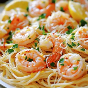 To make Lemon Garlic Shrimp Pasta, you need a few key ingredients that come together for a tasty meal. Here’s what you will need: - 8 oz spaghetti or linguine - 1 lb large shrimp, peeled and deveined - 4 cloves garlic, minced - 1/4 cup olive oil - 1 lemon, zested and juiced - 1/2 teaspoon red pepper flakes (adjust to taste) - Salt and black pepper to taste - 1/4 cup fresh parsley, chopped - Grated Parmesan cheese for serving (optional) You can use either fresh or frozen shrimp for this dish. Fresh shrimp has a sweet flavor. It cooks up nice and firm. Frozen shrimp is often just as good. It is usually frozen right after being caught. This keeps it fresh for you. Be sure to thaw frozen shrimp before cooking. Place it in the fridge overnight or run it under cold water for quick thawing. While spaghetti or linguine works great, feel free to switch it up! You can use penne, fettuccine, or even gluten-free pasta. Each type brings its own texture and taste. Choose what you enjoy or have on hand. If you want a healthier option, whole wheat pasta is also a great choice. Just remember to cook it according to the package instructions. For the full recipe, check out the detailed instructions! Start by boiling salted water in a large pot. Once it bubbles, add 8 oz of spaghetti or linguine. Cook according to the package directions until it feels firm yet tender, or al dente. This will usually take about 8-10 minutes. Before draining, save 1 cup of pasta water. This water adds flavor and helps with the sauce later. Drain the pasta and set it aside. Next, heat 1/4 cup of olive oil in a large skillet over medium heat. Once the oil is warm, add 4 cloves of minced garlic and 1/2 teaspoon of red pepper flakes. Cook for 1-2 minutes. You want the garlic to smell good but not brown. Then, add 1 lb of peeled and deveined shrimp to the skillet. Season them with salt and black pepper. Cook the shrimp for 2-3 minutes on one side. They will turn pink when ready. Flip them and cook for another 2 minutes until fully done. Now it’s time to bring it all together. Pour in the juice and zest of 1 lemon. Stir this mixture well to coat the shrimp and garlic. Add the drained pasta to the skillet. Toss everything gently to combine, ensuring the pasta gets coated. If the mixture seems dry, add some of the reserved pasta water until you reach your desired texture. Finally, remove the skillet from heat and stir in 1/4 cup of chopped fresh parsley. This adds a fresh touch and color. Adjust the seasoning if you need. Serve right away and enjoy a delicious meal. If you want, top it with grated Parmesan cheese. For more details, check the Full Recipe. To make your Lemon Garlic Shrimp Pasta shine, focus on the seasoning. Start with good salt. I like sea salt for its clean taste. Add it to the boiling pasta water. This step is key to flavoring your pasta. When cooking the shrimp, use salt and black pepper. Taste as you go. You want a nice balance. If you like heat, add more red pepper flakes. Just a pinch can make a big difference. Remember to mix in lemon zest and juice. This adds brightness and lifts the dish. Choosing the right wine can elevate your meal. For this dish, a crisp white wine works best. I recommend a Sauvignon Blanc or Pinot Grigio. Both wines have a fresh taste that pairs well with shrimp. Pour a glass while you cook, and enjoy the aromas! If you prefer red, go for a light Pinot Noir. It won’t overpower the dish. Serve the wine chilled for the best experience. Leftovers can be just as good! Store any pasta in an airtight container. Keep it in the fridge for up to three days. When you reheat, add a splash of olive oil. This helps keep it moist. You can also add a touch of lemon juice for extra flavor. If it seems dry, stir in a bit of pasta water. This dish tastes great even the next day! For more ideas, check out the Full Recipe. {{image_2}} You can boost your dish by adding fresh vegetables. Try spinach, bell peppers, or zucchini. These add color and taste. Simply sauté them with garlic before adding shrimp. This way, you get more vitamins and flavor in every bite. Do you like spice? Add more red pepper flakes for a kick. If you prefer mild, skip the flakes or use less. You can also add a pinch of paprika for warmth without too much heat. Adjusting spice levels makes the dish your own. If you need a gluten-free option, choose rice or corn pasta. They cook well and taste great. Just follow the package instructions for cooking time. This way, everyone can enjoy the lemon garlic shrimp pasta. After you enjoy your Lemon Garlic Shrimp Pasta, let it cool down. Place it in an airtight container. You can keep it in the fridge for up to three days. Make sure to store any sauce separately if possible. This helps keep the pasta from getting mushy. To reheat, use a skillet over medium heat. Add a splash of olive oil or a bit of water. This keeps it moist. Stir it often to heat evenly. You can also use the microwave. Heat in short bursts. Stir in between for the best results. If you want to save some for later, you can freeze it. Place the pasta in a freezer-safe container. Make sure to leave some space for expansion. It can last up to two months in the freezer. To eat, thaw it overnight in the fridge. Then reheat as mentioned above. Enjoy your meal again! You can use chicken or tofu as a shrimp substitute. Chicken adds a nice texture. Tofu is great for a plant-based option. You can also try scallops or fish. Just adjust the cooking time based on what you choose. Both will still pair well with lemon and garlic. To make this dish dairy-free, skip the Parmesan cheese. Instead, use nutritional yeast for a cheesy flavor. You can also use a dairy-free butter or olive oil. This keeps the dish rich and creamy without dairy. Fresh herbs will add flavor too! Yes, you can use whole wheat pasta instead of regular pasta. Whole wheat pasta adds more fiber and nutrients. It also has a nuttier flavor that complements the lemon and garlic nicely. Just remember to cook it a bit longer than white pasta, so it’s tender. This blog post covered key steps for cooking shrimp pasta. You learned about ingredients, cooking methods, and seasoning tips. I also shared storage ideas and answered common questions. Keep experimenting with flavors and variations to find what you love. Cooking should be fun and easy! Remember, you can always adjust the recipe to suit your taste. Enjoy your delicious shrimp pasta!