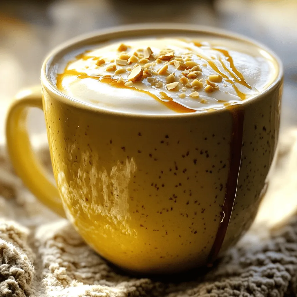 - 1 cup brewed espresso or strong coffee - 1 cup unsweetened almond milk - 2 tablespoons pure maple syrup These three main ingredients create the rich and comforting base for your Almond Maple Latte. The brewed espresso or strong coffee adds depth, while unsweetened almond milk provides a creamy texture. The pure maple syrup adds sweetness and a unique flavor that ties everything together. - 1/2 teaspoon vanilla extract - 1/4 teaspoon cinnamon - Crushed almonds for garnish You can enhance your latte with these optional ingredients. Vanilla extract brings a lovely warmth, and cinnamon adds a hint of spice. Crushed almonds on top give a nice crunch and look beautiful in the cup. You can mix and match these to fit your taste! To view the full recipe, check out the details above. Enjoy creating this cozy drink! To make a great Almond Maple Latte, start by brewing your coffee. You can use espresso or strong coffee. If you have an espresso machine, follow its instructions for brewing. If not, use a French press or drip coffee maker for a strong brew. Aim for one cup. Set your brewed coffee aside for now. Next, let’s heat the almond milk. Pour one cup of unsweetened almond milk into a small saucepan. Set the heat to medium-low. Warm the milk until it is hot but not boiling. This should take just a few minutes. Now, it’s time to froth the milk. You can do this in two ways. First, you can whisk the milk vigorously by hand until it gets frothy. This takes a bit of effort but works well. Second, if you have a milk frother, use it for a quick and easy froth. Both methods will give you that lovely foam for your latte. Now that your coffee and almond milk are ready, let’s mix everything. In a large mug, add your brewed coffee. Then, pour in two tablespoons of pure maple syrup. Don’t forget half a teaspoon of vanilla extract for extra flavor! If you like, add a pinch of cinnamon for warmth. Stir this mixture well to combine all the flavors. Finally, slowly pour the frothed almond milk over the coffee mixture. Tilt your mug slightly as you pour. This helps create a layered effect. For a special touch, you can top your latte with crushed almonds for crunch. If you want it sweeter, drizzle a bit more maple syrup on top. Enjoy your cozy moment with this delicious drink! For the full recipe, check the details above. To get creamy froth from almond milk, heat it slowly. Aim for a warm temperature, not boiling. Boiling can ruin the texture. Use a thermometer if you have one. The best tools for frothing include a whisk or a handheld frother. A frother makes it easy to get that foam quickly. Maple syrup adds sweetness to your latte. You can adjust the amount based on your taste. Start with two tablespoons, then add more if you like it sweeter. Other flavorings can enhance your drink too. Try adding cocoa powder for a mocha twist or a pinch of nutmeg for warmth. Garnishing makes your latte look fancy. Top it with crushed almonds for crunch and style. A drizzle of maple syrup adds sweetness and a beautiful finish. Serve in a clear glass to show off the layers. You can also pair it with a small cookie on the side for a cozy treat. {{image_2}} You can enjoy the almond maple latte in many fun ways. For fall, try a pumpkin spice almond maple latte. Simply add one teaspoon of pumpkin spice to your latte mixture. This mix gives your drink a warm, cozy taste. During the holidays, think about adding peppermint or gingerbread flavors. A splash of peppermint extract can make your latte feel festive. You can also add a little gingerbread syrup for a sweet touch. These variations make your drink perfect for any season. If you want a sugar-free option, use a sugar substitute like stevia or monk fruit. These sweeteners blend well with your almond milk and coffee. You can still enjoy the sweet almond maple flavor without the extra sugar. For those with nut allergies, you can swap almond milk with oat or soy milk. Both options create a creamy taste. They also pair nicely with maple syrup, keeping the drink delicious and enjoyable for everyone. Many popular coffee shops serve almond maple lattes. Some well-known chains have their own twists on this drink. You can find it on the seasonal menu in many cafes. When ordering, ask for extra foam for that perfect texture. If you want to try a seasonal flavor, don’t hesitate to ask. Most baristas love to customize drinks for their customers. Enjoy exploring these tasty options! You can find the full recipe for the almond maple latte at the beginning of this article. To keep almond milk fresh, store it in the fridge. Use a sealed container to prevent spoilage. Always check the expiration date before using. For brewed coffee, let it cool first. Then, place it in an airtight container. Store it in the fridge for up to three days. Avoid leaving coffee out at room temperature. You can make components in advance. Brew a large batch of coffee and store it. Heat almond milk and froth it right before serving. This method saves you time. To maintain flavor, store almond milk and coffee separately. Mixing them can lead to a loss of taste. Always reheat them gently to keep the flavors intact. Reheating almond milk is easy. Use a saucepan over low heat. Stir it well to avoid scorching. If you prefer, microwave it in short intervals, checking often. For coffee, reheat it on the stove or in the microwave. Use low heat to avoid bitterness. Add a splash of fresh almond milk for a smooth taste. This helps retain its original flavor and texture. An Almond Maple Latte is a warm, cozy drink. It blends espresso with sweet maple syrup and creamy almond milk. Here's what you'll need: - 1 cup brewed espresso or strong coffee - 1 cup unsweetened almond milk - 2 tablespoons pure maple syrup - 1/2 teaspoon vanilla extract - 1/4 teaspoon cinnamon (optional) - Crushed almonds for garnish (optional) The drink has a nutty taste from the almond milk and a sweet touch from the maple syrup. The vanilla and cinnamon can add extra warmth, making it perfect for chilly days. Yes, you can use flavored almond milk. It can change the drink's taste. For example, vanilla almond milk boosts sweetness. This might mean you can use less maple syrup. However, make sure the flavor matches your taste. The calorie count depends on the ingredients you choose. A standard Almond Maple Latte made with unsweetened almond milk has about 200 calories. Here’s a rough breakdown: - Espresso or coffee: 2 calories - Unsweetened almond milk: 30 calories - Maple syrup: 104 calories - Vanilla extract: 12 calories - Cinnamon: 0 calories - Crushed almonds: 7 calories This makes it a comforting drink without too many calories. Absolutely! This latte is already vegan. You use almond milk, which is plant-based. For sweetening, pure maple syrup is also vegan. You can enjoy this drink knowing it fits your diet. Just follow the Full Recipe to make it delicious! This blog post covered the key ingredients for an Almond Maple Latte, outlining how to brew coffee and prepare almond milk. I shared tips for achieving perfect froth and ways to adjust the sweetness. Seasonal variations and dietary alternatives make this drink versatile and fun. Remember to store your ingredients properly and prep ahead for quick lattes. Enjoy this cozy beverage at home or order it at your favorite café. Explore the world of Almond Maple Lattes, and make this delightful drink your own.