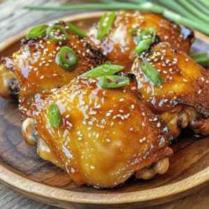 - 4 boneless chicken thighs - 1/4 cup honey - 1/4 cup low-sodium soy sauce - 4 cloves garlic, minced - 1 teaspoon fresh ginger, grated - 1 tablespoon sesame oil - 1 tablespoon olive oil - Salt and freshly ground black pepper to taste - 2 green onions, sliced (for garnish) - Sesame seeds (for garnish) When you gather these ingredients, you set the stage for a great dish. The chicken thighs are juicy and tender, and they soak up the sweet and savory marinade. Honey adds a nice touch of sweetness, while soy sauce brings depth. Don't skip the garlic and ginger; they boost the flavor. The sesame oil and olive oil mix well, giving the chicken a rich taste. The seasonings are simple, just salt and pepper, but they make a big difference. For garnish, green onions and sesame seeds add a fresh crunch and a pop of color. This simple list makes cooking fun. You can find these ingredients at any grocery store. As you prepare, think about how these flavors will blend together. It’s a delightful experience. You can check out the Full Recipe to dive deeper into this delicious dish. To start, grab a medium bowl. In it, whisk together the honey, low-sodium soy sauce, minced garlic, and grated ginger. This mixture creates a sweet and savory marinade that makes the chicken shine. Ensure it’s mixed well, as this is where the magic begins. Next, take your chicken thighs and sprinkle salt and freshly ground black pepper on both sides. This step is crucial for flavor. Now, place the chicken in a large zip-top bag or a shallow dish. Pour the prepared marinade over the chicken, ensuring it’s coated well. Seal the bag or cover the dish tightly. For the best taste, let it sit in the fridge for at least 30 minutes, or up to 2 hours if you can wait. Heat sesame oil and olive oil in a large skillet over medium-high heat. Wait until the oils shimmer, which should take a minute or two. Once hot, remove the chicken from the marinade, saving the leftover marinade for later. Carefully place the chicken in the skillet. Cook for about 5-7 minutes on each side, until the chicken turns golden brown and reaches an internal temperature of 165°F. This will give you a crunchy exterior. After cooking the chicken, take it out of the skillet and let it rest on a plate. Now, pour the reserved marinade into the same skillet. Bring it to a gentle simmer over medium heat. Let it cook for about 3-4 minutes until it reduces slightly and thickens. This creates a rich sauce that will coat your chicken perfectly. Return the cooked chicken to the skillet. Make sure each piece is well-coated in the thickened sauce. Cook for an additional 1-2 minutes to meld the flavors. Finally, transfer the Honey Garlic Chicken to a serving platter or individual plates. Garnish with sliced green onions and a sprinkle of sesame seeds for a nice crunch. This dish is not just tasty; it’s also beautiful! For the full recipe, be sure to check out the details above. Enjoy your cooking! Marinating the chicken makes it juicy and full of flavor. I recommend marinating for at least 30 minutes. For even better taste, aim for 2 hours. This longer time helps the chicken soak up the honey and garlic flavors. To get that perfect golden-brown crust, heat the oils well before adding the chicken. Make sure your skillet is hot when you place the chicken inside. Cook it in batches if your skillet is small. This way, the chicken cooks evenly. Flip it only once or twice to keep that crust nice and intact. To make your honey garlic chicken even better, try adding spices. A pinch of red pepper flakes gives it a nice kick. If you love citrus, some fresh lime juice adds brightness. You can also toss in some chopped fresh herbs like cilantro for a fresh twist. Each of these will enhance the dish and make it your own. For the complete cooking guidance and more details, check out the Full Recipe. {{image_4}} You can add seasonal vegetables to your honey garlic chicken. Try bell peppers, broccoli, or snap peas. Chop them into bite-sized pieces. Sauté them in the skillet before adding the chicken. This gives your dish color and crunch. You can also steam the veggies and serve them on the side. If you like heat, make spicy honey garlic chicken. Add chili flakes or a splash of sriracha to the marinade. Start with a small amount and taste as you go. This will give your dish a nice kick. The sweetness of the honey balances the heat well. You’ll enjoy the flavor contrast! To turn this dish into a stir-fry, cut the chicken into strips. Marinate them as usual. Heat a wok or large skillet over high heat. Add a bit more oil for frying. Toss the chicken strips in the hot oil until they are golden. Add your favorite vegetables during cooking. Serve it over rice or noodles for a complete meal. These variations keep the dish fresh and fun! For the full recipe, check out the detailed instructions above. To store your honey garlic chicken, let it cool first. Place it in an airtight container. This will keep it fresh. Enjoy your leftovers within three to four days. You can also use the original marinade as a dipping sauce. If you want to freeze honey garlic chicken, first let it cool completely. Place it in a freezer-safe bag or container. Make sure to remove as much air as possible. It can stay in the freezer for up to three months. When you're ready to eat, thaw it in the fridge overnight. Reheat it in a skillet over medium heat until hot. Honey garlic chicken is safe to eat for three to four days when refrigerated. If frozen, use it within three months for best taste. Always check for any off smells or changes in texture before eating. This will ensure your meal remains safe and delicious. For the full recipe, check out the section above. You can pair Honey Garlic Chicken with many tasty sides. Here are some great options: - Steamed jasmine rice - Stir-fried vegetables - Roasted broccoli - Garlic mashed potatoes - Simple green salad - Sweet potato fries These sides complement the sweet and savory flavors of the chicken well. Yes, you can use chicken breast. It will cook faster than thighs. Make sure to adjust the cooking time. Cook breast pieces for about 5-6 minutes on each side. This will keep them juicy and tender. To make Honey Garlic Chicken in an Instant Pot, follow these steps: 1. Mix the marinade as in the full recipe. 2. Season the chicken and add it to the pot. 3. Pour the marinade over the chicken. 4. Seal the lid and set to cook on high pressure for 8 minutes. 5. Allow natural release for 5 minutes, then quick release the rest. This method makes the chicken tender and packed with flavor. Here are some great places to enjoy Honey Garlic Chicken: - Panda Express: Their version is popular and has a good balance of sweet and savory. - Hibachi Grill: Known for their fresh ingredients and bold flavors. - Local Asian bistros: Many small restaurants offer great homemade styles. These spots often serve delicious Honey Garlic Chicken that you can enjoy when dining out. You learned how to make Honey Garlic Chicken with simple ingredients and clear steps. This dish blends sweet and savory flavors, making it a favorite in many homes. Remember to marinate the chicken for best taste and feel free to experiment with added spices or veggies. Store leftovers properly to keep them fresh longer. With these tips and tricks, you're ready to impress everyone at your next meal. Enjoy your cooking adventure!