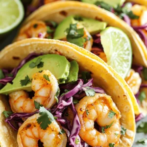 - 1 lb large shrimp, peeled and deveined - 4 cloves garlic, minced - 2 tablespoons olive oil The main ingredients make this dish shine. Fresh, large shrimp are the star of the show. You want them peeled and deveined for easy eating. Minced garlic adds a bold flavor that mixes well with the shrimp. Use high-quality olive oil to help everything cook nicely. - 1 teaspoon smoked paprika - 1 teaspoon cayenne pepper (adjust to taste) - 1 teaspoon cumin Spices bring the heat and depth to your tacos. Smoked paprika gives a hint of smokiness. Cayenne pepper can be adjusted to your spice level. If you like it mild, use less. Cumin adds warmth and earthiness that pairs well with shrimp. - Zest and juice of 1 lime - 1 cup red cabbage, shredded - 1 avocado, sliced - Fresh cilantro, for garnish - Lime wedges, for serving Fresh ingredients keep your tacos vibrant. The lime zest and juice brighten the dish and add zing. Shredded red cabbage adds crunch and color. Sliced avocado brings creaminess that balances the heat. Fresh cilantro adds a pop of herb flavor, making each bite fresh. Serve with lime wedges to squeeze over the top. For the complete recipe, check the Full Recipe section. To start, you need to marinate the shrimp. Grab a medium bowl and combine the shrimp, minced garlic, and olive oil. Then, add the spices: smoked paprika, cayenne pepper, and cumin. Next, zest and juice the lime. Don't forget to add salt and pepper. Toss everything together until the shrimp are nicely coated. Let the shrimp marinate for 15 to 30 minutes. This step helps the shrimp soak in all the great flavors. Now, it's time to cook the shrimp. Heat a skillet over medium-high heat. Once hot, add the marinated shrimp. Cook for about 2 to 3 minutes on each side. You want them to turn pink and opaque. Be careful not to overcook them. Overcooked shrimp can turn tough and chewy. While your shrimp cooks, prepare the tortillas. You can warm them in a skillet or microwave. Make sure the tortillas are pliable and heated through. This step makes it easier to fold the tacos later. Now comes the fun part—assembling the tacos! Take each tortilla and layer some shredded cabbage on top. Then, add the cooked spicy shrimp. Top it off with slices of avocado and a sprinkle of fresh cilantro. This adds great color and flavor to your tacos. To serve, squeeze some fresh lime juice over the tacos. This adds a zesty kick! Serve them immediately with extra lime wedges on the side for those who want more. Enjoy your flavorful Spicy Garlic Shrimp Tacos! For the full recipe, refer to the recipe section above. To avoid overcooking shrimp, watch the color closely. When they turn pink and opaque, they are done. This usually takes 2-3 minutes on each side. If you cook them too long, they become tough. A quick tip: marinate the shrimp for 15-30 minutes. This time helps the flavors blend well. It makes the shrimp more tasty! When choosing tortillas, corn and flour both have their perks. Corn tortillas are gluten-free and have a nice texture. On the other hand, flour tortillas are soft and chewy. Both work well for these tacos. To keep your tortillas warm, wrap them in a clean kitchen towel. You can also place them in a covered dish. This way, they stay warm until serving. For added flavor, consider these toppings. Shredded cheese, diced tomatoes, and jalapeños are great choices. You can also try fresh salsa or a creamy sauce. For dips, guacamole pairs well with the shrimp. It adds a creamy touch that you will love. Don't forget to serve lime wedges on the side. They give a nice zing to your tacos. For the full recipe, you can check the section above. {{image_2}} You can swap shrimp for other proteins. Chicken works well with the same spices. Simply cube and marinate it like shrimp. Tofu is a great choice for a vegetarian option. Use firm tofu, cut it into cubes, and marinate it. You can also grill veggies like bell peppers and zucchini for a tasty plant-based taco. Not everyone loves heat. To reduce spiciness, cut the cayenne pepper in half. You can also add a bit of honey to balance the heat. If you want to try new flavors, consider adding spices like chili powder or coriander. Each brings a unique twist to your dish. Tacos are classic, but taco bowls are fun too. Just use a bowl instead of a tortilla. You can layer rice and beans at the bottom. Then, add the shrimp, cabbage, and toppings. This gives you a hearty meal. You can also serve the tacos with sides like black beans or cilantro lime rice. They complement the flavors well. For a detailed guide, check the Full Recipe. To store leftover tacos, wrap them tightly in foil or plastic wrap. This keeps them fresh. If you have leftover shrimp, place it in an airtight container. Keep it in the fridge for up to two days. For best results, store each taco component separately. This way, the tortillas stay soft, and the shrimp keeps its flavor. When reheating shrimp tacos, use a skillet over low heat. This helps to warm the shrimp without drying them out. For the tortillas, heat them in a dry skillet for about 30 seconds on each side. This keeps them soft and tasty. Avoid using the microwave if possible, as it can make the tortillas tough. Yes, you can freeze cooked shrimp. Place it in a freezer-safe bag, removing as much air as possible. Shrimp can be frozen for up to three months. To thaw, move the shrimp to the fridge overnight. For tacos, wrap the tortillas tightly and freeze them too. When ready to eat, thaw them and warm them up in a skillet. I recommend using large shrimp for tacos. They hold up well and offer great texture. Look for shrimp that are fresh or frozen and peeled. Quality matters. Wild-caught shrimp often have better flavor than farmed. To ensure quality, buy shrimp that smells clean and briny, not fishy. Yes, you can! To prepare in advance, marinate the shrimp a few hours ahead. Store them in the fridge until you are ready to cook. Cooked shrimp can stay fresh in the fridge for about two days. For best taste, don't assemble the tacos until you are ready to eat. A few tasty sides complement shrimp tacos perfectly. Here are my favorites: - Mexican street corn (elote) - Black bean salad - Avocado salad - Chips with salsa or guacamole These sides add flavor and balance to your meal. For the full recipe, including steps to make Spicy Garlic Shrimp Tacos, click [here](#). In this post, we explored how to make spicy garlic shrimp tacos. We covered key ingredients like shrimp, garlic, and spices. I shared step-by-step instructions for marinating, cooking, and assembling the tacos. We also discussed tips for perfect shrimp and different tortilla options. You can customize these tacos to your taste or use other proteins too. Don’t forget to check out the full recipe for quick reference. Enjoy creating and sharing this tasty meal with friends and family!
