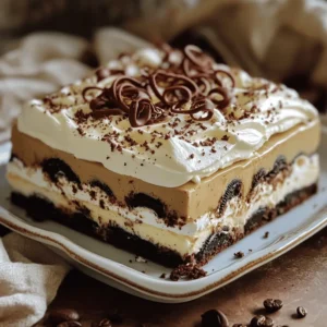 - 2 cups heavy whipping cream - 1 cup powdered sugar - 1 teaspoon vanilla extract - 1 cup strong brewed coffee, cooled - 1 tablespoon cocoa powder - 1 package (14.3 oz) Oreo cookies - 1/2 cup crushed espresso beans (optional, for garnish) - Shaved chocolate or chocolate curls (for garnish) Choosing the right coffee Select a coffee you enjoy drinking. A bold, rich coffee enhances the flavor of the cake. I recommend a dark roast for a deep, satisfying taste. Alternative sweeteners or creams You can use coconut cream or almond milk for a lighter version. If you want less sugar, consider using honey or maple syrup. Adjust the amount based on your taste. Substitutions for Oreo cookies If you can’t find Oreos, use chocolate wafer cookies. They provide a similar texture and flavor. You can also try gluten-free cookies if needed. For the full recipe, see the details above. First, gather your ingredients. You will need heavy cream, powdered sugar, and Oreo cookies. Brew strong coffee and let it cool. These steps set the stage for a great icebox cake. The chilling time is key. It helps the flavors blend and firm up the cake. I recommend letting it chill for at least four hours. Overnight is even better! Now, let’s layer the cake. Start by dipping each Oreo in the coffee mixture. Don’t soak them too long. You want them soft but not soggy. Place a layer of dipped Oreos in your baking dish. Next, spread a layer of whipped cream over the cookies. Make sure to smooth it out evenly. Repeat this process. Alternate between Oreos and whipped cream until you finish with cream on top. Once you complete layering, it’s time for the final touches. I love to sprinkle crushed espresso beans and chocolate curls on top for a fancy look. For serving, slice the cake into squares. Chilled plates add a nice touch. You can also add a dollop of whipped cream on the side. A sprinkle of cocoa powder gives an extra flair. Enjoy your Mocha Oreo Icebox Cake! For the full recipe, check out the details above. - Over-whipping cream: When you whip the cream, stop as soon as stiff peaks form. Over-whipping can turn your cream into butter. - Dipping Oreos too long: Dip each Oreo quickly. If you soak them too long, they will fall apart and get mushy. - How long to chill: Chill the cake for at least four hours. Overnight is best for rich flavors. - Timing for flavor melding: Allow the cake to sit in the fridge. This helps the coffee and cream flavors blend perfectly. - Best mixing tools: Use an electric mixer to whip the cream. It makes the process quick and easy. - Recommended baking dish: A 9x13 inch baking dish works great. It holds all the layers and fits in most fridges. For a detailed look at the ingredients and steps, check out the Full Recipe. {{image_2}} You can change the coffee type to fit your taste. Try espresso for a strong kick. Or, use flavored coffee like hazelnut or vanilla to add a unique twist. You can also mix in spices like cinnamon or a splash of coffee liqueur for more depth. Adding flavors to whipped cream can enhance the cake even more. Mix in a touch of almond extract or a bit of melted chocolate. You could also fold in some cocoa powder for a richer taste. Each flavor adds its own charm to this treat. For a gluten-free version, swap out regular Oreos for gluten-free cookies. Many brands offer delicious options that taste just as good. You can also use gluten-free chocolate wafers as an alternative. If you want a lower-calorie cake, use reduced-fat cream or a sugar substitute. Greek yogurt can also replace some of the cream for a lighter feel. Adjust the sweetness to your liking while keeping the taste intact. You can make holiday-themed twists by adding peppermint extract in December. Top the cake with crushed candy canes for a festive look. In the summer, use fresh fruits like strawberries or raspberries. Layer them between the Oreos for a bright, fruity taste. Each season brings a new chance to play with flavors. For the [Full Recipe], check out the detailed instructions and ingredients. To keep your Mocha Oreo Icebox Cake fresh, cover it tightly. Use plastic wrap or aluminum foil. This prevents air from getting in and keeps the flavors intact. I recommend a glass or plastic container with a lid. This way, it stays safe and tastes great. Yes, you can freeze the cake! This is a great option if you want to save some for later. Wrap the cake tightly in plastic wrap and then in foil. This helps prevent freezer burn. To defrost, move the cake to the fridge. Let it sit overnight. This keeps it moist and tasty. Your icebox cake will last about 3 to 5 days in the fridge. Look for signs of spoilage, like off smells or mold. If the cake looks dry or the cookies are too soft, it’s time to toss it. Enjoy your delicious treat while it’s fresh! For the [Full Recipe](#), check back to make this amazing dessert! An icebox cake is a no-bake dessert that layers cookies and whipped cream. It is simple to make and perfect for warm days. The history of icebox cakes dates back to the 1920s. People used iceboxes to chill desserts before modern fridges were common. This cake allows flavors to meld as it chills, creating a rich taste. Yes, you can use other cookies! Try chocolate chip cookies for a twist. Graham crackers also work well and give a nice crunch. Vanilla wafers add a sweet touch too. Feel free to experiment with different flavors and textures to find your favorite. You will know the cake is ready when the whipped cream is set and holds its shape. It should feel firm to the touch. After chilling for at least four hours, the cookies will soften, but they should not fall apart. The layers should look smooth and cohesive. Absolutely! This cake is perfect for making in advance. You can prepare it a day before you plan to serve. Just cover it well with plastic wrap before chilling. This way, the flavors deepen and the cake tastes even better. In this blog post, we explored the key ingredients for a delicious icebox cake. We covered tips on choosing the right coffee and alternatives for Oreos. You learned step-by-step instructions for preparation, layering, and adding final touches. We also shared common mistakes and timing for best results. Now, with these details in mind, you can create your own perfect icebox cake. Don't be afraid to experiment with flavors and variations. Enjoy the process and delight in sharing your creation!