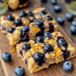 To make blueberry oatmeal breakfast bars, you'll need these simple ingredients: - 2 cups rolled oats - 1 cup fresh blueberries (or frozen, thawed) - 1/2 cup almond butter (or your choice of nut butter) - 1/4 cup honey or maple syrup - 1/2 cup mashed ripe banana (about 1 medium banana) - 1/4 teaspoon salt - 1 teaspoon vanilla extract - 1/2 teaspoon cinnamon - 1/4 cup chopped walnuts or almonds (optional) These ingredients come together to create a bar that is both tasty and nutritious. The oats provide fiber, while the blueberries add antioxidants. You can use any nut butter you like, which gives a rich flavor and healthy fats. Honey or maple syrup adds sweetness, while the banana helps bind everything. Cinnamon and vanilla give a warm, inviting aroma. Nuts, if used, add a nice crunch. This combination makes for a delightful breakfast treat! For the full recipe, check out the instructions. - Preheat your oven to 350°F (175°C). - Line a 9x9-inch baking dish with parchment paper. - In a medium bowl, combine 2 cups of rolled oats, 1/4 teaspoon salt, and 1/2 teaspoon cinnamon. - In a large bowl, mix 1/2 cup almond butter, 1/4 cup honey (or maple syrup), and 1/2 cup mashed ripe banana until smooth. - Add the dry oat mixture to the wet ingredients and mix well. - Gently fold in 1 cup of fresh blueberries. - Pour the mixture into the prepared baking dish and spread it evenly. - Press down firmly to help the bars hold together. - Bake for 25-30 minutes, or until golden brown. For the full recipe, check out the details above. To get the best texture in your blueberry oatmeal bars, you must press the mixture firmly into the baking dish. This helps the bars hold together when you cut them. Use a spatula or your hands to make sure it’s compact. After baking, allow the bars to cool fully. This cooling process helps them set and makes them easier to cut. If you try to cut them too soon, they may fall apart. Oats and blueberries give you many health benefits. Oats are high in fiber, helping you feel full longer and aiding digestion. Blueberries are packed with vitamins and antioxidants. Together, they make a tasty and nutritious snack. When you choose a nut butter, like almond or peanut butter, you add healthy fats and protein. This can make your breakfast even more satisfying and energizing. For a nice presentation, serve your blueberry oatmeal bars on a wooden cutting board. Drizzle some extra honey on top and add a few fresh blueberries. This makes for an inviting breakfast. You can also pair these bars with yogurt or fresh fruit. They are great on their own or as part of a bigger breakfast spread. Enjoy your delicious creation! {{image_2}} You can change the nut butter in this recipe. Almond butter is great, but peanut butter works well too. If you prefer, try cashew or sunflower seed butter. Each nut butter gives a unique taste. It’s fun to experiment with what you like best. You might want to swap honey for a different sweetener. Agave syrup is a good choice. It has a mild flavor and works just as well. If you want less sugar, use stevia. Just remember, stevia is much sweeter, so use less. Consider adding dried fruits for a new twist. Dried cranberries or cherries add sweetness. You can also use raisins or apricots. Seeds like chia or flaxseed can boost nutrition. They also add a nice crunch. Spices can elevate the taste too. Nutmeg brings warmth, while ginger adds zing. Just a pinch can change the whole bar. Feel free to mix and match spices until you find your favorite blend. If you want to make these bars vegan, there are easy swaps. You can use maple syrup in place of honey. This keeps it sweet and plant-based. For binding, you can ditch eggs. Use flaxseed meal instead. Just mix one tablespoon of flaxseed meal with three tablespoons of water. Let it sit for a few minutes until it thickens. This mix works great as an egg substitute. For the full recipe, check out the Full Recipe section above. Store your Blueberry Oatmeal Breakfast Bars in an airtight container. This keeps them fresh and moist. Make sure the container seals tightly. Place them in a cool, dry spot. Avoid direct sunlight to help them last longer. How long do Blueberry Oatmeal Breakfast Bars last? If stored properly, they can last up to one week. You can enjoy them for breakfast or a snack throughout the week. Just check for any signs of spoilage before eating. You can freeze these bars for longer storage. Wrap each bar in plastic wrap or foil. Place them in a freezer-safe bag or container. They can last up to three months in the freezer. To thaw, take them out and leave them at room temperature. You can also microwave them for a quick warm-up. Enjoy your tasty bars anytime! For the full recipe, check the details above. To make Blueberry Oatmeal Breakfast Bars vegan, swap the honey for maple syrup. This sweetener is plant-based and works great. You can also use a flax egg instead of a regular egg if you want. Mix 1 tablespoon of flaxseed meal with 2.5 tablespoons of water. Let it sit for five minutes to thicken, then add it to your mix. These swaps keep the bars tasty and vegan-friendly. Yes, you can use frozen blueberries! Just make sure to thaw them first. Drain any extra liquid before adding them to the mix. Frozen blueberries can change the texture a little. But they still give that sweet burst of flavor. They are a great option if fresh blueberries are not available. If you need to swap almond butter, you have a few great options. Peanut butter is a classic choice and adds a richer flavor. Sunflower seed butter is another good option for nut-free diets. You can even use cashew or tahini for a different taste. Each will change the flavor slightly but still work well in the bars. Yes, these bars are quite healthy! They are packed with whole grains from oats and fiber from blueberries. Oats help keep you full longer and support digestion. The nut butter adds protein and healthy fats. If you use maple syrup or honey in moderation, it keeps the sugar level balanced. Overall, these bars are a great choice for breakfast or a snack. You can find the Full Recipe to make your own! These Blueberry Oatmeal Breakfast Bars are simple to make and healthy. We covered ingredients, step-by-step instructions, and how to customize and store them. Remember to press the mixture firmly for the best texture. You can swap ingredients to fit your taste, too. These bars are a great start to your day. Enjoy experimenting with flavors and make it your own!