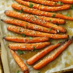 To make honey garlic roasted carrots, you will need: - 1 pound fresh carrots, peeled and cut into sticks or rounds - 3 tablespoons honey - 2 tablespoons olive oil - 3 cloves garlic, minced - 1 teaspoon fresh thyme leaves (or ½ teaspoon dried thyme) - Salt and pepper to taste - 1 tablespoon sesame seeds (optional, for garnish) - Chopped fresh parsley (for garnish) These ingredients work together to create a sweet and savory dish. The honey gives a lovely glaze, while garlic adds depth. You can easily adapt this recipe. Here are some ideas for substitutions: - Honey: Use maple syrup for a vegan option. - Olive oil: Substitute with avocado oil for a different flavor. - Garlic: Garlic powder can replace fresh garlic in a pinch. - Thyme: Try rosemary or oregano if you don’t have thyme. These swaps maintain the core flavors and keep the dish delicious. Precision matters in cooking. Here are some tips to ensure accurate measurements: - Use a kitchen scale for the carrots to get one pound exactly. - For honey, use a liquid measuring cup for accuracy. - When measuring dry ingredients like thyme, level off the measuring spoon with a knife. - Keep a set of measuring spoons handy for small amounts like salt and pepper. Accurate measurements lead to consistent and tasty results. For the full recipe, refer to the previous section. To make honey garlic roasted carrots, start with fresh carrots. Peel them and cut them into sticks or rounds. This helps them cook evenly. Next, mix honey, olive oil, minced garlic, and thyme in a bowl. Whisk these ingredients together. The mixture should be smooth and fragrant. Once mixed, add the carrots to the bowl. Toss them until they are well coated. This step is key to making them flavorful. Now, preheat your oven to 425°F (220°C). This high heat helps caramelize the carrots. While the oven heats, line a baking sheet with parchment paper. This makes cleanup a breeze. Spread the coated carrots on the baking sheet in a single layer. Make sure they have space in between. Crowding them can lead to steaming instead of roasting. Roast the carrots in the oven for 25 to 30 minutes. Halfway through, stir them gently. This ensures even cooking and browning. You want them tender and golden brown when done. After roasting, let them cool slightly before serving. For an extra touch, sprinkle sesame seeds and chopped parsley on top. For the full recipe, check the earlier sections. To make your honey garlic roasted carrots taste amazing, try these tips: - Use fresh carrots: Fresh carrots taste better than older ones. Look for bright, firm carrots. - Add a splash of acid: A bit of lemon juice or vinegar can brighten the flavor. - Experiment with herbs: Fresh herbs like parsley or dill can add extra taste. - Try different honeys: Different types of honey can change the flavor. Experiment with wildflower or clover honey. - Add heat: A pinch of red pepper flakes adds a nice kick. Roasting vegetables can be tricky. Avoid these common mistakes: - Crowding the pan: If you pile carrots too close, they will steam, not roast. Give them space. - Not preheating the oven: Always preheat your oven to ensure even cooking. - Skipping the oil: Oil helps to caramelize the carrots, giving them a nice golden color. - Not stirring: Stir your carrots halfway through roasting. This helps them cook evenly. - Ignoring the time: Keep an eye on the time. Overcooking makes carrots mushy. Caramelization adds depth and sweetness to your carrots. Follow these steps: - Use high heat: Roast at 425°F (220°C) for best results. - Choose the right oil: Use olive oil or avocado oil for high smoke points. - Cut evenly: Make sure all carrot pieces are the same size. This ensures even cooking. - Don't cover the pan: Covering traps steam, which prevents caramelization. - Watch for color: Carrots are done when they turn golden brown. This usually takes about 25-30 minutes. For the full recipe, check out the Sweet & Savory Honey Garlic Roasted Carrots section. Enjoy your cooking! {{image_2}} You can use many veggies for this dish. Try parsnips for a sweet twist. Sweet potatoes add a nice texture and flavor. Brussels sprouts work well, too. The honey and garlic mix will enhance any vegetable you choose. Just remember to cut them into similar sizes. This step helps them cook evenly. Herbs bring out the best in your carrots. Add rosemary for a strong taste. Oregano adds warmth, while basil gives it a fresh kick. You can also try a sprinkle of cayenne pepper for heat. If you like nuts, toss in some chopped walnuts or almonds for crunch. Blend flavors to create your perfect combo! Honey garlic roasted carrots fit many meals. They pair great with grilled chicken or roasted fish. You can serve them with rice or quinoa for a hearty dish. For a special touch, add them to a salad. They complement greens like spinach or arugula. You can even enjoy them as a tasty snack. For the full recipe, check out the complete guide! After enjoying your honey garlic roasted carrots, let them cool first. Place leftovers in an airtight container. Keep them in the fridge. They stay fresh for about 3 to 5 days. If you use glass containers, they save space and are eco-friendly. Make sure to label the container with the date. This helps you track how long they have been stored. When it's time to reheat, use the oven if you can. Preheat it to 350°F (175°C). Spread the carrots on a baking sheet. Heat them for about 10 minutes. This keeps them crispy and full of flavor. You can also use the microwave. Place them in a microwave-safe dish. Cover it with a lid or a damp paper towel. Heat for 1 to 2 minutes. Stir halfway to ensure even heating. You can freeze honey garlic roasted carrots too. Start by cooling them completely. Spread them on a baking sheet. Freeze for 1 to 2 hours until firm. Then, transfer the frozen carrots to a freezer-safe bag. Remove as much air as you can before sealing. They can last for up to 3 months in the freezer. When you're ready to eat, thaw them in the fridge overnight. Reheat as mentioned above. Enjoy the same great taste! Roast the carrots for about 25 to 30 minutes. This timing gives them a nice golden color. You want them tender but not mushy. Stir them halfway through for even cooking. Yes, you can make these carrots ahead. Prepare them, then store them in the fridge for up to three days. Reheat them in the oven for a few minutes before serving. This keeps the flavors fresh and the texture nice. Carrots are great for your eyes. They have vitamin A, which helps with vision. They also have fiber, which is good for digestion. Garlic is known for its strong health benefits. It can boost your immune system and help lower blood pressure. Together, they make a tasty and healthy side dish. For the full recipe, check out the Sweet & Savory Honey Garlic Roasted Carrots! In this blog post, we explored honey garlic roasted carrots, from ingredients to cooking tips. You learned how to choose the right vegetables, substitute for diets, and get perfect caramelization. Following my step-by-step guide leads to tasty results. Remember, roasting brings out natural sweetness. Storage tips help keep leftovers fresh. Don’t hesitate to experiment with flavors! Enjoy your delicious dish and share it with others. Happy cooking!