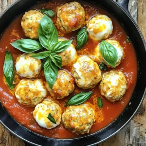 - 1 lb ground chicken - 1 cup breadcrumbs - 1/4 cup grated Parmesan cheese - 1/4 cup fresh basil, chopped - 1 cup fresh mozzarella balls, halved For Caprese Chicken Meatballs, we start with ground chicken. This lean meat gives us a great base. The breadcrumbs help hold everything together. Parmesan cheese adds a salty and nutty flavor. Fresh basil brings that classic Caprese taste. Lastly, the mozzarella balls melt in the meatballs, making each bite creamy. - 1 teaspoon garlic powder - 1 teaspoon onion powder - 1/2 teaspoon salt - 1/2 teaspoon black pepper Now, let's talk about spices. Garlic powder adds depth, while onion powder gives sweetness. Salt enhances all the flavors, and black pepper adds a bit of heat. These spices create a well-rounded taste in the meatballs. - 1 tablespoon olive oil for frying - 1 cup marinara sauce - Fresh basil leaves for garnish For frying, olive oil works best. It helps create a nice, crispy crust. Marinara sauce is perfect for serving with the meatballs. Fresh basil leaves make a lovely garnish. They add a pop of color and flavor to your dish. For the Full Recipe, you can check the details above to see how these ingredients come together. To start, grab a large mixing bowl. Add 1 pound of ground chicken, 1 cup of breadcrumbs, and 1/4 cup of grated Parmesan cheese. Next, toss in 1/4 cup of chopped fresh basil, 1 teaspoon of garlic powder, 1 teaspoon of onion powder, 1/2 teaspoon of salt, and 1/2 teaspoon of black pepper. Use your hands or a spoon to mix until everything combines well. Now, gently fold in 1 cup of halved fresh mozzarella balls. Be careful not to break them. This adds a nice cheesy surprise in each meatball. Preheat a large skillet over medium heat. Add 1 tablespoon of olive oil to the skillet. Let it heat up for a minute. While the oil warms, take the chicken mixture and form meatballs. Aim for about 1.5 inches in diameter. This size cooks evenly and stays juicy. Once the skillet is hot, add the meatballs in batches. Do not overcrowd the pan. Cook for about 5-7 minutes, turning them occasionally. Look for a golden-brown crust and ensure the internal temperature reaches 165°F. After cooking, take the meatballs out and set them aside on a plate. In the same skillet, pour in 1 cup of marinara sauce. Heat the sauce until it simmers gently. Carefully return the meatballs to the skillet. Stir gently to coat them in the sauce. Let them cook for an additional 2-3 minutes. Serve the meatballs hot. Garnish with fresh basil leaves or an extra sprinkle of Parmesan if you like. This dish looks as good as it tastes! For the full recipe, check out the earlier section. To make great meatballs, you need to mix the ingredients well. I use my hands for the best result. This helps blend the chicken and spices evenly. Do not overmix, or the meatballs may become tough. For a golden-brown crust, preheat your skillet before adding oil. Use medium heat to cook the meatballs. Turn them gently to avoid breaking. Cook them until they reach 165°F inside. This ensures they are safe to eat. Caprese chicken meatballs taste great with a fresh side salad. You can also serve them with pasta or garlic bread. For a fun twist, try them on a sub roll. To present your dish well, arrange the meatballs on a nice plate. Drizzle some marinara sauce over them. Add fresh basil leaves for a pop of color. A sprinkle of Parmesan cheese can make it look even better. You can bake the meatballs instead of frying them. Preheat your oven to 400°F and place them on a lined baking sheet. Bake for about 20 minutes until they are cooked through. This method is healthier and easier to clean up. If you want to use a slow cooker, you can. Brown the meatballs in a skillet first, then transfer them to the slow cooker. Pour marinara sauce over them and cook on low for 4-6 hours. This makes the meatballs very tender and flavorful. For the full recipe, check out the Caprese Chicken Meatballs section above. {{image_2}} You can easily change the protein in this recipe. Try ground turkey or beef instead of chicken. Both work well and add a different taste. If you want a dairy-free option, replace the cheese with a dairy-free alternative. You can find many tasty substitutes at your local store. Add fresh herbs like oregano or thyme for more flavor. You can also use spices like red pepper flakes for a kick. If you love sauces, try different ones. Barbecue sauce or pesto can bring a fun twist to your meatballs. Don’t be afraid to experiment! Transform your meatballs into a fun sub. Just add them to a fresh hoagie roll with extra sauce. Top with more cheese and fresh basil for a treat. You can also serve them as an appetizer. Arrange the meatballs on a platter, drizzle with sauce, and garnish with basil leaves. They’ll look great and taste amazing! For the full recipe, check out the Caprese Chicken Meatballs section above. Store leftover Caprese chicken meatballs in an airtight container. This keeps them fresh. Place them in the fridge within two hours of cooking. To reheat, use a microwave or stovetop. Heat them until they are hot all the way through. This usually takes about 2-3 minutes in the microwave. Stir halfway to avoid cold spots. You can freeze meatballs both before and after cooking. If freezing raw, shape the meatballs and place them on a baking sheet. Freeze until solid, then transfer them to a freezer bag. For cooked meatballs, let them cool first. Then, put them in a freezer-safe container. To thaw, move the meatballs from the freezer to the fridge for several hours. If you're in a hurry, use the microwave. Just make sure to check the meatballs often as they thaw. Refrigerated meatballs last about 3-4 days. For frozen meatballs, they can stay good for up to 3 months. Always label the containers with dates. This helps you keep track of how long they have been stored. What are Caprese Chicken Meatballs? Caprese Chicken Meatballs mix ground chicken with fresh basil, mozzarella, and Parmesan. They are juicy, flavorful, and inspired by the classic Caprese salad. You get a burst of Italian taste in every bite. Can I make this recipe ahead of time? Yes, you can make the meatballs ahead of time. Form the meatballs and store them in the fridge for up to a day. You can also freeze them for later use. Just cook them straight from the freezer when you are ready to enjoy. What's the best temperature to cook chicken meatballs? Cook chicken meatballs at 375°F. This helps them cook evenly and get that golden-brown crust. Use a thermometer to check that they reach an internal temperature of 165°F. How can I tell if the meatballs are done? Check the meatballs for a golden color on the outside. Use a meat thermometer to ensure they reach 165°F inside. If you cut one open, the meat should be white with no pink. What is the calorie count per serving? Each serving of Caprese Chicken Meatballs has about 300 calories. This may vary based on portion size and how much sauce you use. Is this recipe suitable for meal prep? Yes, this recipe is great for meal prep! The meatballs store well in the fridge or freezer. You can pair them with pasta, salad, or veggies for easy meals throughout the week. You can find the full recipe at the beginning of this article. In this post, we explored how to make delicious Caprese Chicken Meatballs. We covered key ingredients, including ground chicken, breadcrumbs, and fresh basil. You learned step-by-step instructions for mixing, cooking, and serving these meatballs. Tips and tricks helped you perfect your dish, while variations showed different protein options available. Use the storage info to keep your leftovers fresh. Now, you can enjoy flavorful meatballs anytime!