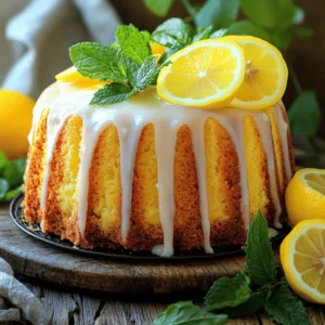 To make this lemon drizzle pound cake, gather the following ingredients: - 1 ½ cups all-purpose flour - 1 teaspoon baking powder - ½ teaspoon baking soda - ¼ teaspoon salt - ½ cup unsalted butter, softened - 1 cup granulated sugar - 2 large eggs - 1 teaspoon vanilla extract - Zest of 2 lemons - ½ cup sour cream - ¼ cup fresh lemon juice - 1 cup powdered sugar (for glaze) - 2 tablespoons fresh lemon juice (for glaze) If you need to make some changes, here are some easy swaps: - For the all-purpose flour, use a gluten-free blend. - Instead of sour cream, plain yogurt works well. - If you want a vegan option, replace eggs with flax eggs. Use 1 tablespoon flaxseed meal mixed with 2.5 tablespoons water per egg. - You can use lemon extract instead of zest for a stronger lemon flavor. To bake this cake, you will need: - A 9x5 inch loaf pan - Electric mixer or whisk - Mixing bowls - Measuring cups and spoons - A wire rack for cooling - Parchment paper (optional for easy removal) These tools will help you create a moist and flavorful lemon drizzle pound cake. You will love how simple it is! For the full recipe, check out the details above. To make the lemon drizzle pound cake, gather all your ingredients first. Having everything ready makes the process smooth. Preheat your oven to 350°F (175°C). Greasing and flouring your loaf pan helps the cake come out easily. You can also line it with parchment paper. 1. In a medium bowl, whisk together the flour, baking powder, baking soda, and salt. 2. In a large bowl, cream together the softened butter and sugar. Use an electric mixer for best results. Mix for about 3 to 4 minutes. 3. Add the eggs one at a time. Mix well after each egg. Stir in the vanilla extract and lemon zest. 4. Gradually add in the flour mix. Alternate with sour cream and fresh lemon juice. Start and end with the flour. Mix until just combined. Don’t overmix; this keeps the cake light. 5. Pour the batter into the prepared loaf pan. Smooth the top with a spatula. 6. Bake for 50 to 60 minutes. Check with a toothpick in the center. It should come out clean. 7. When done, let the cake cool in the pan for 10 minutes. Then move it to a wire rack to cool completely. 8. For the glaze, whisk together the powdered sugar and lemon juice. Make it smooth and nice for drizzling. 9. Once the cake is cool, drizzle the glaze over the top. Watch it cascade down the sides. Stick to the 350°F (175°C) temperature for even baking. The total time from prep to serving is about 1 hour and 15 minutes. This includes 15 minutes of prep and 50 to 60 minutes of baking. Keep an eye on the clock. Remove the cake when a toothpick comes out clean. This timing is key to a moist and flavorful cake. For the best results, follow the full recipe. To keep your lemon drizzle pound cake moist, use sour cream. This adds creaminess and flavor. You can also add lemon juice to the batter. This enhances the lemon taste while keeping the cake tender. Another tip is to not overmix the batter. Overmixing can make the cake dense and dry. Ensure you mix until just combined for the best texture. One common mistake is skipping the butter softening step. Cold butter does not cream well and can lead to a heavy cake. Also, be careful with the baking time. Check your cake with a toothpick around the 50-minute mark. If it comes out wet, give it more time. Lastly, don’t rush the cooling process. Letting the cake cool in the pan first helps it stay moist. To apply the glaze, let the cake cool completely. This prevents the glaze from melting into the cake. Use a whisk to mix the powdered sugar and lemon juice until smooth. Drizzle the glaze over the top, letting it flow down the sides. For a fun look, use a fork to create patterns in the glaze. This makes the presentation pop! Remember, these tips can help you create a moist and flavorful cake. For the full recipe, check out the Lemon Zest Delight Pound Cake. {{image_2}} For a fun twist, try adding blueberries. The sweet and tart berries mix well with lemon. Just fold in one cup of fresh or frozen blueberries into the batter before baking. This addition gives your cake a pop of color and flavor. Each slice becomes a delightful surprise with blueberries in every bite. You can enhance the lemon flavor in many ways. Add a teaspoon of almond extract for a nutty note. You can also mix in poppy seeds for a fun texture. For a tropical flair, try adding shredded coconut. Each of these flavors brings something unique to your lemon drizzle pound cake, making it even more exciting. If you need a gluten-free cake, I recommend using a gluten-free flour blend. Substitute the all-purpose flour with your favorite blend in the same amount. You may also want to add a bit of xanthan gum to help with texture. This way, you can still enjoy a moist and tasty lemon drizzle pound cake that everyone can enjoy. For the full recipe, check out the detailed steps above. To keep your lemon drizzle pound cake fresh, place it in an airtight container. This helps prevent it from drying out. If you wrap it tightly in plastic wrap before placing it in the container, it stays moist longer. Store it at room temperature for up to three days. If you live in a humid area, refrigerate it to avoid spoilage. You can freeze the lemon drizzle pound cake for later use. First, let it cool completely. Then, wrap it in plastic wrap tightly. After that, place the wrapped cake in a freezer-safe bag or container. You can store it in the freezer for up to three months. To enjoy, simply thaw it in the fridge overnight before serving. Lemon drizzle pound cake lasts about three days at room temperature. If stored in the fridge, it remains good for about one week. In the freezer, it can last up to three months without losing flavor. Always check for signs of spoilage, like an off smell or mold, before eating. This way, you can enjoy every bite of your delightful cake! For the full recipe, refer to the earlier sections. You can boost the lemon flavor by adding more lemon juice and zest. Try an extra tablespoon of lemon juice in the batter. You can also use a lemon syrup drizzle before the glaze. This adds a bright, tangy kick. If you love lemon, consider using lemon extract for an extra punch. Yes, you can use unsweetened yogurt in place of sour cream. Yogurt gives moisture and a nice tang. Use the same amount as the sour cream in the recipe. Greek yogurt works well too. It may add a slightly different taste, but it will still be delicious. To check if the cake is done, insert a toothpick into the center. If it comes out clean or with a few crumbs, your cake is ready. The edges should pull away slightly from the pan. If it still has wet batter, bake for a few more minutes. Keep a close eye on it to avoid overbaking. For the full recipe, check out the Lemon Zest Delight Pound Cake section. This blog post covered key steps for making a delicious pound cake. We discussed the ingredients, substitutes, and special tools you'll need. I shared clear, easy instructions and tips to avoid mistakes. You can even explore fun variations and clever storage methods. Remember, baking is fun and allows for creativity. Don't hesitate to try new flavors and enjoy each bite. Happy baking!