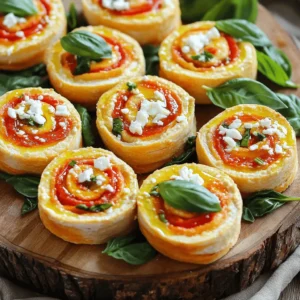 - 1 cup roasted red peppers (jarred or homemade) - 1 cup cooked chickpeas (canned or boiled) - 2 tablespoons tahini - 2 tablespoons lemon juice - 1 garlic clove, minced - 1 teaspoon ground cumin - Salt and pepper to taste - 4 large whole wheat tortillas - 1 cup fresh spinach leaves - ½ cup feta cheese, crumbled - ¼ cup fresh basil leaves I love these ingredients because they come together to create rich flavors. The roasted red peppers bring a sweet, smoky taste. Chickpeas add creaminess and protein. Tahini and lemon juice add a nice tang. For added taste, use garlic and cumin. They make the hummus more exciting. Don't forget salt and pepper! They help balance the flavors. When you wrap the hummus in tortillas, you can add fresh spinach for crunch. Feta cheese gives a salty kick, while basil adds freshness. These optional ingredients make the pinwheels even better. With these ingredients, you can make Roasted Red Pepper Hummus Pinwheels that impress. Follow the [Full Recipe] for steps to bring these wraps to life! To make the roasted red pepper hummus, you will blend key ingredients together. Combine 1 cup of roasted red peppers, 1 cup of cooked chickpeas, 2 tablespoons of tahini, 2 tablespoons of lemon juice, 1 minced garlic clove, and 1 teaspoon of ground cumin in a blender. Blend until the mix is smooth. Add salt and pepper to taste. This hummus is creamy and full of flavor. Now, let's assemble the pinwheels. Take a large whole wheat tortilla and lay it flat on a clean surface. Spread about ¼ cup of the hummus evenly over the tortilla. Leave some space at the edges. On top of the hummus, add ¼ cup of fresh spinach leaves. If you like, sprinkle on 2 tablespoons of crumbled feta cheese and a few fresh basil leaves. Now, carefully roll the tortilla from one edge to the other. Make sure to roll it tightly to keep the filling secure. Once you have rolled all the tortillas, it’s time to cut them into pinwheels. Use a sharp knife to slice each roll into 1-inch thick pieces. Arrange the pinwheels on a serving platter. For a nice touch, drizzle a bit of olive oil on top and sprinkle some fresh herbs. This adds color and extra flavor. You can find the full recipe [here](#). To get the best hummus, focus on the texture. If it feels too thick, add olive oil or water. Blend until it’s smooth and creamy. You want it to spread easily on your tortillas. A good texture makes your pinwheels taste even better. Rolling is key to great pinwheels. Start at one edge and roll tightly. This keeps the filling secure and prevents spills. If your pinwheels are too loose, they may fall apart. A firm roll helps keep everything together for a perfect bite. Make your pinwheels look fancy! Use toothpicks to hold them in place. This makes it easy for guests to grab one. You can also add fresh herbs on top for color. A small bowl of extra hummus on the side adds a nice touch. For the full recipe, check out the details above. {{image_2}} You can easily change the taste of your pinwheels. Try adding roasted garlic for a rich, deep flavor. Sun-dried tomatoes bring a sweet and tangy twist. Both additions make your hummus pop with new taste. Experimenting with these ingredients can surprise your guests with delightful flavors. If you want a different base, swap chickpeas for black beans. This change gives you a new taste and texture. You can also use gluten-free tortillas if needed. This way, everyone can enjoy your pinwheels, regardless of their diet. You can still keep the recipe fun and tasty. Using seasonal vegetables or herbs can refresh your pinwheels. In spring, add fresh asparagus or peas for a crisp bite. In summer, use vibrant tomatoes or cucumbers to brighten the dish. Autumn herbs like sage or thyme can add warmth. Winter greens like kale can add depth. These changes keep your pinwheels exciting all year long. For the full recipe, check out [Full Recipe]. You should keep leftover pinwheels in an airtight container. This helps maintain their freshness. Store them in the refrigerator for up to 2 days. After that, they may lose flavor and texture. If you want to save pinwheels for later, freeze them rolled but uncut. This method preserves their taste. When you're ready to eat, thaw them in the fridge overnight. This way, they stay delicious and ready for serving. To enjoy your pinwheels, serve them chilled. If you prefer them at room temperature, let them sit for about 15 minutes before serving. This little wait brings out the flavors. For the full recipe, check the earlier sections. You can make these pinwheels vegan by using plant-based feta or simply omitting the cheese. This keeps the wraps tasty without using any animal products. The hummus itself is already vegan, so you can enjoy this dish guilt-free. Yes, you can prepare these pinwheels ahead of time. Just assemble them and refrigerate for up to 2 days. This makes them perfect for parties or quick snacks. When you're ready to serve, just slice them and enjoy! These pinwheels pair well with a light salad, fresh veggies, or extra hummus for dipping. You can also add some crunchy pita chips for a fun texture mix. This way, you’ll have a lovely spread ready for any occasion. These Roasted Red Pepper Hummus Pinwheels are simple and fun to make. You blend roasted peppers with chickpeas, tahini, and lemon juice to create your hummus. Then, you spread it on tortillas, add fresh greens and cheese, and roll them up. You can store any leftovers in the fridge, or even freeze them for later. Mix things up with different ingredients or flavors. Enjoy these tasty pinwheels as a snack or a meal. Happy cooking!