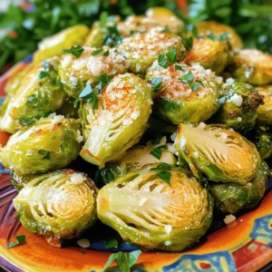 The Roasted Garlic Parmesan Brussels Sprouts recipe includes simple, fresh ingredients. Each one adds flavor and texture to the dish. This recipe serves four people and takes just 35 minutes to make. - 1 pound Brussels sprouts, trimmed and halved - 4 cloves garlic, minced - 3 tablespoons olive oil - 1 teaspoon salt - 1/2 teaspoon black pepper - 1/2 cup grated Parmesan cheese - 1 teaspoon paprika - 1 tablespoon balsamic vinegar (optional, for drizzling) These ingredients come together to create a tasty and healthy side dish. If you don't have Brussels sprouts, try using green beans or cauliflower. For garlic, you can use garlic powder, about one teaspoon. Olive oil can be swapped for avocado oil. You can use nutritional yeast instead of Parmesan for a dairy-free option. Finally, if you don't like balsamic vinegar, lemon juice adds a nice touch. These substitutions keep the dish delicious while allowing for flexibility. First, set your oven to 425°F (220°C). This high heat will help the Brussels sprouts get nice and crispy. Preheating is key. If the oven isn't hot enough, the sprouts will not roast well. Take 1 pound of Brussels sprouts. Trim the ends and cut them in half. Place them in a large bowl. Add 4 cloves of minced garlic, 3 tablespoons of olive oil, 1 teaspoon of salt, and 1/2 teaspoon of black pepper. Toss everything well. You want every sprout to have some oil and seasoning. This helps them roast evenly. Now, spread the Brussels sprouts in a single layer on a baking sheet. Make sure the cut sides face down. This helps them get crispy. Place the baking sheet in your preheated oven. Roast for 20-25 minutes. Stir them halfway through cooking. This ensures they roast evenly. When they turn golden brown, they are ready. After roasting, take them out and sprinkle 1/2 cup of grated Parmesan cheese and 1 teaspoon of paprika on top. Toss gently to make sure the cheese mixes well. If you like, drizzle a little balsamic vinegar over them for extra flavor. Serve warm for the best taste. For the full recipe, refer to the previous section. To make your Brussels sprouts crispy, start with dry sprouts. Water makes them soggy. After washing, dry them well with a towel. Cut the sprouts in half to expose more surface area. This helps them roast evenly. Use a hot oven, around 425°F (220°C), to get that nice crunch. Spread them out on the pan, cut side down. This way, they brown better. You can boost the flavor in many ways. Add spices like paprika or garlic powder. They give a nice kick. For a savory touch, mix in some onion powder or crushed red pepper. You can also add fresh herbs like thyme or rosemary. A splash of lemon juice brightens the dish. Don’t forget the balsamic vinegar for a sweet twist; it adds depth to the flavors. First, use a colorful platter to make your dish stand out. Arrange the Brussels sprouts in a circle for a neat look. Top with extra Parmesan cheese for a cheesy finish. A sprinkle of fresh parsley adds a nice green touch. Serve them warm for the best taste. For a fancy touch, drizzle a bit of balsamic vinegar on top right before serving. These simple steps make your dish look gourmet! {{image_2}} You can make Roasted Garlic Parmesan Brussels Sprouts vegan easily. Replace the Parmesan cheese with nutritional yeast. This swap gives a cheesy flavor without dairy. You can also use vegan butter instead of olive oil for a richer taste. Feel free to explore different flavors! Add lemon zest for a fresh taste. You can also mix in crushed red pepper for some heat. If you love herbs, try thyme or rosemary. These herbs add depth to the dish. A sprinkle of lemon juice brightens the sprouts after roasting. Serve these Brussels sprouts as a side dish for any meal. They pair well with roasted chicken or grilled fish. You can also add them to salads for extra crunch. For a fun appetizer, serve them with a creamy dip. Drizzle with balsamic vinegar for a touch of sweetness. Check out the Full Recipe for more ideas! After you make Roasted Garlic Parmesan Brussels Sprouts, let them cool first. Place the cooled sprouts in an airtight container. Store them in the fridge for up to three days. Keep them away from moisture to stay fresh. You can also layer parchment paper between the sprouts to keep them crisp. To reheat, preheat your oven to 350°F (175°C). Spread the sprouts on a baking sheet in a single layer. Heat them for about 10-15 minutes. This will help restore their crispiness. You can also use a microwave if you're in a hurry. Just heat for 1-2 minutes, but they may lose some crunch. If you want to save some for later, freezing is a great option. First, blanch the Brussels sprouts in boiling water for 2-3 minutes. Then, cool them in ice water. Drain and pat dry. Place them in a freezer-safe bag, removing as much air as possible. They can last up to three months in the freezer. Just remember to cook them straight from frozen for the best taste! For the full recipe and more tips, check out the [Full Recipe]. Yes, you can use frozen Brussels sprouts! They are quick and easy. However, they may be softer than fresh ones. To avoid this, thaw them first and pat them dry. This helps them crisp up better when roasted. Brussels sprouts are done when they turn golden brown and crispy on the edges. You can check them at about 20 minutes of roasting. If they are tender when pierced with a fork, they are ready. Yes, you can prepare Brussels sprouts ahead of time. Toss them with oil and spices, then cover and store them in the fridge. You can roast them when you are ready to eat. This makes meal prep easy and fun! For the complete recipe, check out the Full Recipe. In this post, we covered how to make delicious Brussels sprouts. We discussed the key ingredients, step-by-step instructions, and tips for perfect crispiness. You learned about variations to suit different diets and how to store leftovers properly. Enjoy experimenting with flavors and techniques to make this dish your own. Remember, fresh ingredients and proper cooking methods are key to tasty Brussels sprouts. Happy cooking!