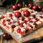 To make cherry oat bars, you need some key items. Here’s what you will need: - 2 cups rolled oats - 1 cup almond flour - 1/2 cup brown sugar - 1/2 cup honey or maple syrup - 1/2 cup unsalted butter, melted (or coconut oil for vegan option) - 1 teaspoon vanilla extract - 1/2 teaspoon baking soda - 1/4 teaspoon salt - 1 cup fresh or frozen cherries, pitted and chopped - 1/2 cup chopped walnuts (optional) - 1/4 teaspoon cinnamon These ingredients work together to create a chewy and tasty treat. The oats add texture, while the cherries bring a sweet and tart flavor. You can change the recipe to fit your taste. Here are some ideas: - Use different nuts like pecans or almonds. - Add chocolate chips for a sweet twist. - Swap cherries for other fruits like blueberries or raspberries. - Try using maple syrup instead of honey for a different sweetness. Mixing in these ingredients keeps the recipe fun and fresh. You can create your own unique versions of the bars. Each cherry oat bar offers a healthy snack. Here’s a quick look at the nutrition: - Calories: About 150 per bar - Fat: 7 grams - Carbohydrates: 21 grams - Fiber: 3 grams - Protein: 3 grams These bars are a good source of energy and fiber. They make a great snack for kids and adults alike. Always remember to adjust portions to fit your dietary needs. You can find the full recipe above to guide you through the process of making these delicious cherry oat bars! Start by preheating your oven to 350°F (175°C). This sets the right heat for baking. Next, line an 8x8 inch baking pan with parchment paper. Leave some paper hanging over the edges. This helps you lift out the bars later. In a big bowl, mix the rolled oats, almond flour, brown sugar, cinnamon, baking soda, and salt. Stir them well until they blend. In another bowl, whisk the melted butter, honey, and vanilla extract. Mix until it is smooth and creamy. Pour this mixture into the dry ingredients. Stir until they combine. It should feel a bit crumbly but hold together when pressed. Gently fold in your chopped cherries and walnuts, if you choose to use them. Now, spread the mixture evenly into your prepared pan. Press it down firmly to create one flat layer. This helps the bars bake evenly. Place the pan in the oven and bake for 25-30 minutes. You want the edges to turn a nice golden brown, and the center should feel set. Keep an eye on it to avoid overbaking. When done, take it out and let it cool in the pan for about 10 minutes. Lift the bars out using the parchment paper. Place them on a wire rack to cool completely. This helps them firm up. Once cooled, cut them into squares or bars. For a fun touch, serve the Cherry Oat Delight Bars on a wooden board. Dust them lightly with powdered sugar. Add fresh cherries on top for color and taste. Enjoy your easy homemade treat! To get the best texture in your Cherry Oat Bars, use rolled oats. They add chewiness and heartiness. Almond flour helps bind the bars and adds a nutty taste. Make sure the butter is melted but not too hot. This keeps the oats from getting soggy. You can also use a mix of honey and maple syrup for a richer flavor. The key is to mix wet and dry ingredients well but not too much. This keeps your bars from becoming tough. One common mistake is not measuring the ingredients correctly. Too much flour or oats can make the bars dry. Another mistake is overbaking. Keep an eye on them while in the oven. Look for a golden brown color on the edges. If you let them cool too long in the pan, they can become too soft. Lastly, don’t skip the salt! It brings out the flavor of the cherries and oats. You can easily make this recipe your own. Swap almond flour with whole wheat flour for a different taste. If you want a nut-free version, leave out the walnuts or use seeds instead. Dried cherries work well if fresh ones aren't available. For a chocolate twist, add some dark chocolate chips. You can even sprinkle in some flaxseed for extra nutrition. For the full recipe, refer to the Cherry Oat Delight Bars section. {{image_2}} You can easily make Cherry Oat Bars vegan. Replace honey with maple syrup. Use coconut oil instead of butter. For gluten-free bars, swap almond flour with a gluten-free blend. Just make sure your oats are certified gluten-free. This way, you can enjoy tasty bars without the usual ingredients. Want to mix things up? Add chocolate chips for a sweet twist. Dark chocolate pairs well with cherries. You can also try other fruits like blueberries or raspberries. Just chop them up and fold them into the mix. This lets you create a new flavor each time! If you want to cut sugar, try using mashed bananas or applesauce. They keep the bars moist and add natural sweetness. You can also use agave syrup or stevia. Just remember, different sweeteners may change the taste and texture a bit. Experiment to find your favorite! For the full recipe, check the Cherry Oat Delight Bars section. To keep your Cherry Oat Bars fresh, store them in an airtight container. This will help maintain their soft texture. Place parchment paper between layers to avoid sticking. If you plan to eat them within a week, keep them at room temperature. For longer storage, the fridge is a good choice. Just remember, cold bars may feel a bit firmer. Freezing is a great way to save Cherry Oat Bars for later. First, let them cool completely. Then, wrap each bar in plastic wrap. After that, place the wrapped bars in a freezer-safe bag. This helps prevent freezer burn. You can store them for up to three months. When you're ready to eat, just thaw them in the fridge or at room temperature. Homemade Cherry Oat Bars can last up to a week at room temperature. If kept in the fridge, they may last up to two weeks. Freezing extends their life to three months. Always check for signs of spoilage, like mold or an off smell, before eating. Enjoy the freshness of your homemade treat! You can easily make Cherry Oat Bars without nuts. Just skip the walnuts in the recipe. The bars will still taste great. You can also add a bit more oats. This will keep the texture nice and chewy. Yes, you can use dried cherries instead of fresh. Dried cherries add a sweet and chewy texture. If you choose dried cherries, chop them into smaller pieces. You may want to cut back on the sugar a bit since dried fruit is sweeter. You can find pre-made cherry oat bars at many grocery stores. Look in the snack aisle or the health food section. Check brands that focus on natural ingredients. You can also buy them online for convenience. To adjust sweetness, change the amount of brown sugar or honey. If you like it sweeter, add a bit more. If you prefer less sweetness, reduce the sugar by a few tablespoons. Tasting the mix before baking helps you find the right balance. For a fun twist, try using maple syrup instead of honey. This change adds a unique flavor. For the full recipe, check the Cherry Oat Delight Bars section. Cherry oat bars are easy to make and tasty. We explored essential and optional ingredients, plus their nutrition. I shared simple steps to prepare, bake, and serve them, along with helpful tips to get the best results. You can customize your bars and store them well for later use. With these ideas, you can enjoy cherry oat bars that fit your taste and diet. Try making them your own and enjoy a healthy treat!