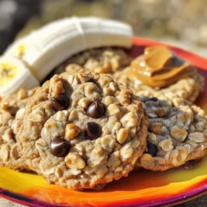 To make these tasty cookies, you will need: - 2 ripe bananas, mashed - 1 cup natural peanut butter (smooth or crunchy) - 1 cup rolled oats - 1/2 cup brown sugar (or coconut sugar for a healthier option) - 1/2 teaspoon vanilla extract - 1/4 teaspoon baking soda - 1/4 teaspoon salt - 1/2 cup dark chocolate chips (optional) - 1/4 cup chopped nuts (such as walnuts or pecans, optional) These simple ingredients work together to create a chewy and flavorful cookie. The ripe bananas add sweetness and moisture, while peanut butter provides a rich, nutty taste. You can personalize your cookies with some fun add-ins. Here are a few ideas: - Dark chocolate chips for a sweet touch - Chopped nuts like walnuts or pecans for crunch - A sprinkle of cinnamon for warmth - Dried fruits like raisins or cranberries for extra sweetness These add-ins let you customize your cookies to your taste. Try different combinations to find your favorite mix! If you don’t have certain items on hand, don’t worry! Here are some easy swaps: - Use almond butter instead of peanut butter for a nut-free option. - Replace brown sugar with honey or maple syrup for a natural sweetener. - Use quick oats instead of rolled oats if that's what you have. These substitutions keep the recipe flexible, so you can still enjoy delicious cookies even if you’re missing an ingredient. Start by preheating your oven to 350°F (175°C). This helps the cookies bake evenly. Line a baking sheet with parchment paper. This makes for easy cleanup later. In a large bowl, mash two ripe bananas. You want them smooth but not completely liquid. Then, add one cup of natural peanut butter to the bananas. Stir until the mixture is combined well. Next, mix in half a cup of brown sugar. You can use coconut sugar if you prefer a healthier choice. Add half a teaspoon of vanilla extract, a quarter teaspoon of baking soda, and a quarter teaspoon of salt. Stir the mixture again until it is smooth. Now, it's time to fold in one cup of rolled oats. Make sure the oats are evenly mixed in. If you like, add half a cup of dark chocolate chips and a quarter cup of chopped nuts. Gently mix these in. Take a tablespoon or cookie scoop and drop spoonfuls of dough onto the baking sheet. Leave some space between each one. They will spread a little while baking. Place the baking sheet in the preheated oven. Bake the cookies for about 10 to 12 minutes. You want the edges to turn golden brown. The cookies should look set but not hard. When the time is up, take them out of the oven. Let them sit on the baking sheet for five minutes. This helps them firm up before you move them. After five minutes, use a spatula to transfer the cookies to a wire rack. Let them cool completely. For a fun serving idea, arrange the cookies on a colorful plate. Serve them with fresh banana slices or a scoop of peanut butter for dipping. Enjoy your cookies with a tall glass of almond milk. These cookies are a simple delight, perfect for any time of day! To get the best texture in your cookies, use ripe bananas. The riper they are, the sweeter and softer your cookies will be. Mix the bananas and peanut butter fully. This ensures a smooth blend. For chewy cookies, do not overbake. Bake just until the edges turn golden brown. Adding oats helps create a hearty texture. If you want a softer cookie, use less oats. One common mistake is using unripe bananas. They do not mash well and lack sweetness. Another issue is not measuring ingredients accurately. Too much peanut butter can make cookies oily. On the flip side, too little can make them dry. Avoid overcrowding the baking sheet. This can cause cookies to stick together. Lastly, don’t skip the cooling time. This helps cookies firm up and hold their shape. Store your cookies in an airtight container. This keeps them fresh for a longer time. If you want them to last, place parchment paper between layers. You can also freeze cookies for later. To freeze, place them in a zip-top bag. They will stay good for up to three months. When ready to eat, thaw them at room temperature. Enjoy your cookies fresh and delicious! {{image_2}} You can easily make these cookies gluten-free. Just use certified gluten-free oats. They work just as well as regular oats. This small change ensures everyone can enjoy these cookies without worry. To make the cookies vegan, swap out the brown sugar for coconut sugar. This keeps the recipe plant-based. You can also skip the chocolate chips or use dairy-free chocolate. This way, everyone can enjoy a tasty treat! Want to kick up the flavor? Try adding spices like cinnamon or nutmeg. A dash of these spices can make the cookies more exciting. You can also mix in different nut butters. Almond or cashew butter can add a unique twist. Just keep the same amount as peanut butter. These simple swaps keep your cookies fresh and fun! After you bake the cookies, let them cool completely. This step is key. Once cool, place them in an airtight container. Keep the container at room temperature. The cookies will stay soft and yummy for several days. If you want to keep them fresh longer, consider refrigerating the cookies. Just remember to let them sit out for a bit before eating. This way, they will taste better. If you want to save some cookies for later, freezing is a great option. To freeze, let the cookies cool completely first. Then, place them in a single layer on a baking sheet. Put the sheet in the freezer for about an hour. After that, you can transfer the cookies to a freezer-safe bag. Remove as much air as possible to prevent freezer burn. Cookies can stay frozen for up to three months. When you're ready to eat, just thaw them at room temperature. These cookies are best when fresh, but they can last. If stored properly, they can stay good for up to one week at room temperature. To keep them fresh longer, use parchment paper between layers in the container. This helps to avoid sticking. Always check for any signs of spoilage. If the cookies smell off or look strange, it's best to toss them. Enjoy them while they're fresh for the best taste! Yes, you can use other nut butters. Almond butter and cashew butter work well. These nut butters give a different taste but still keep it yummy. Just ensure the nut butter is natural. The texture might change a bit, but the cookies will still be great. You will know the cookies are done when the edges turn golden brown. The center should look set and not too soft. It helps to set a timer for 10-12 minutes. Once you take them out, let them cool for a few minutes. They will firm up as they cool. Yes, you can make this recipe ahead of time. You can mix the dough and keep it in the fridge for up to 24 hours. When ready, just scoop and bake. This is great for busy days or when you want fresh cookies! This blog post covered all you need to know about making cookies. We explored key ingredients and offered smart substitutions. You learned step-by-step instructions for baking and cooling your cookies. I shared tips for the best texture and avoided common mistakes. We also discussed fun variations and how to store leftovers. Now, with this knowledge, you can bake your perfect cookies anytime! Enjoy your baking journey!