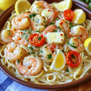 - 1 lb large shrimp, peeled and deveined - 4 tablespoons unsalted butter - 4 cloves garlic, minced - 1 tablespoon olive oil - 1 teaspoon red pepper flakes (adjust to taste) - Juice of 1 lemon - 1/2 cup chicken broth - 1/2 cup cherry tomatoes, halved - 2 cups cooked linguine or spaghetti - Salt and black pepper to taste - Fresh parsley, chopped, for garnish You can swap shrimp for scallops or chicken. Use any pasta you like instead of linguine or spaghetti. If you want a lighter dish, replace butter with olive oil. For a vegan option, use plant-based butter and tofu or mushrooms. If you don’t have chicken broth, vegetable broth works well too. When buying shrimp, look for a firm texture. Fresh shrimp should smell like the ocean, not fishy. Choose shrimp that are shiny and have a clean, bright color. Avoid shrimp with black spots or a dull appearance. Ask your fishmonger for previously frozen shrimp if fresh isn’t available. Frozen shrimp often taste just as good. First, gather your ingredients. You need: - 1 lb large shrimp, peeled and deveined - 4 tablespoons unsalted butter - 4 cloves garlic, minced - 1 tablespoon olive oil - 1 teaspoon red pepper flakes (adjust to taste) - Juice of 1 lemon - 1/2 cup chicken broth - 1/2 cup cherry tomatoes, halved - 2 cups cooked linguine or spaghetti - Salt and black pepper to taste - Fresh parsley, chopped, for garnish Next, make sure your shrimp is cleaned and ready. This makes cooking quick and easy. Now, heat a large skillet over medium heat. Add 2 tablespoons of butter and the olive oil. Let them melt together. Once the butter is melted, add the minced garlic. Sauté for about 1 minute. You want the garlic fragrant, but not brown. Next, stir in the red pepper flakes. Cook for an additional 30 seconds to release their heat. Add the shrimp to the skillet. Season with salt and pepper. Cook for 2-3 minutes. Flip the shrimp halfway through. They are done when they turn pink and opaque. Once cooked, remove the shrimp from the skillet and set them aside on a plate. In the same skillet, pour in the chicken broth and lemon juice. Bring it to a simmer. Add the halved cherry tomatoes. Let it simmer for about 3-4 minutes. This helps the flavors mix well. Stir in the remaining 2 tablespoons of butter until melted. This creates a rich, tasty sauce. Return the shrimp to the skillet. Add the cooked linguine or spaghetti. Toss everything together until well coated in the garlic butter sauce. Heat through before serving. Keep an eye on your shrimp while cooking. Overcooking makes them tough. They only need a few minutes. For the sauce, simmering for 3-4 minutes is key. This allows the tomatoes to soften and flavors to blend. Serve hot for the best taste. Enjoy your meal! To boost flavor, use fresh garlic. It makes a big difference. You can also try adding lemon zest for a bright taste. A splash of white wine can add depth. If you like heat, adjust the red pepper flakes to your liking. Fresh herbs, like basil or parsley, can elevate the dish too. Cook shrimp on medium heat. This helps them cook evenly. Make sure the pan is hot before adding the shrimp. Cook them until they turn pink and opaque, about 2-3 minutes. Flip them halfway through for even cooking. Overcooking makes shrimp tough, so keep an eye on them. One mistake is not preparing your ingredients first. Have everything ready before you start cooking. Another is using low-quality shrimp. Fresh shrimp taste much better. Be careful with garlic; burning it can ruin the sauce. Lastly, don't skip the lemon juice; it adds essential flavor. {{image_2}} You can change the pasta for shrimp scampi. While I love linguine, you can use spaghetti, fettuccine, or even zoodles. Zoodles are fun and healthy, made from zucchini. They give a fresh taste to the dish. You can also try rice noodles for a gluten-free option. Each type of pasta brings its own twist to the recipe. Why not add some veggies? You can toss in bell peppers or spinach. Broccoli or asparagus works well, too. These choices add color and crunch. They also boost nutrition and flavor. Just sauté the veggies with the garlic before adding shrimp. This keeps everything bright and tasty. You can mix up the sauce for your shrimp scampi. A white wine sauce adds a nice zing. Just replace chicken broth with white wine. For a creamy touch, add heavy cream. This makes the sauce rich and smooth. You can also try adding herbs like basil or cilantro for a fresh twist. Experimenting with sauces can create new flavors and keep things exciting. Storing leftovers is easy. First, let the Garlic Butter Shrimp Scampi cool down. Then, take a clean, airtight container and place the shrimp and pasta inside. Make sure to cover it tightly. You can keep it in the fridge for up to 3 days. If you want to enjoy it later, consider freezing it. When you’re ready to eat leftovers, reheating is simple. You can use a skillet or a microwave. If using a skillet, add a splash of chicken broth to keep it moist. Heat it on low until warm. If using a microwave, heat it in short bursts. Stir often to prevent hot spots. To freeze, store the Garlic Butter Shrimp Scampi in a freezer-safe container. Make sure to leave some space at the top for expansion. It will stay good in the freezer for about 1 to 2 months. When ready to eat, thaw it overnight in the fridge and then reheat as mentioned above. Enjoy your tasty meal again! Yes, you can use frozen shrimp. Just make sure to thaw them first. Place the shrimp in a bowl of cold water for about 15 minutes. After thawing, pat them dry with a paper towel. This helps prevent excess water in your dish. Cook them just like fresh shrimp. They’ll turn pink and tasty! Garlic Butter Shrimp Scampi pairs well with many sides. Here are some ideas: - A fresh green salad - Garlic bread - Steamed asparagus - Roasted vegetables - White rice Choose what you like best. Each side adds a nice touch to your meal! To make Garlic Butter Shrimp Scampi gluten-free, swap regular pasta for gluten-free pasta. Many brands offer great options. Always check labels for gluten-free pasta. You can also skip the pasta and serve the shrimp over zucchini noodles. This way, you keep all the flavor without the gluten! This blog post covered how to make Garlic Butter Shrimp Scampi. We explored the best ingredients, substitutions, and ways to select fresh shrimp. Next, we laid out easy preparation steps and cooking tips to ensure perfect shrimp every time. I shared ways to enhance flavor and avoid common mistakes. You can choose alternative pasta, mix in vegetables, or try various sauces for fun twists. Lastly, proper storage and reheating tips help keep your dish fresh. Enjoy your cooking journey and make this dish your own!