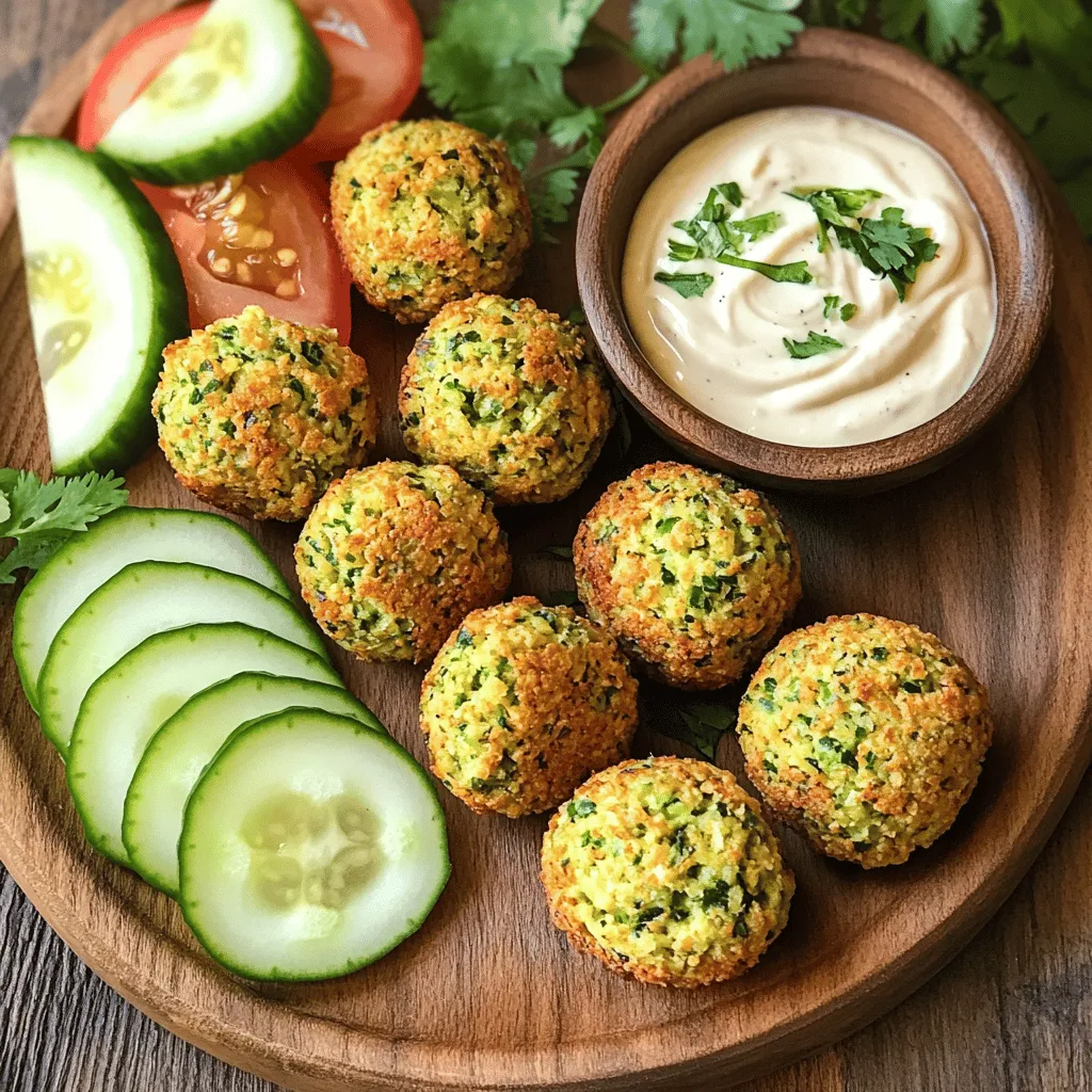 - 1 cup dried chickpeas (soaked overnight) - 1 small onion, roughly chopped - 2 cloves garlic, minced - 1/4 cup fresh parsley, roughly chopped - 1/4 cup fresh cilantro, roughly chopped - 1 teaspoon ground cumin - 1 teaspoon ground coriander - 1/2 teaspoon salt - 1/2 teaspoon black pepper - 1/2 teaspoon baking powder - 2 tablespoons flour (chickpea flour for gluten-free) - Olive oil spray Each ingredient plays a role in making falafel tasty. Dried chickpeas give a great base. Soaking them overnight helps soften them. This makes blending easier and gives a nice texture. Onion and garlic add flavor. They make the falafel taste fresh and bright. Fresh parsley and cilantro give a herbal touch. They also add color to your dish. Cumin and coriander bring warmth and depth. These spices are key in Middle Eastern dishes. Salt and black pepper enhance all the flavors. Baking powder helps the falafel stay light and airy. Flour binds everything together. You can use chickpea flour to keep it gluten-free. Finally, olive oil spray helps achieve that crispy outer layer we all love. These ingredients combine to create a delicious and healthy snack. You will enjoy making and eating these falafel! First, drain and rinse the soaked chickpeas well. Rinsing removes any grit and helps with texture. This step is key for a good falafel. Next, combine all your ingredients in a food processor. Add the soaked chickpeas, onion, garlic, parsley, cilantro, cumin, coriander, salt, pepper, baking powder, and flour. Blend until the mixture is mostly smooth but still has some texture. This gives the falafel a nice bite. Now, transfer the mixture to a bowl. With wet hands, form small balls or patties. Aim for about 1 to 1.5 inches in diameter. This size cooks well and stays juicy inside. Before cooking, preheat your air fryer to 375°F (190°C). Preheating helps the falafel cook evenly and get crispy. Lightly spray the falafel balls with olive oil on all sides. Place them in the air fryer basket in a single layer. Avoid overcrowding. Cook for 12 to 15 minutes, flipping halfway through. Look for a golden and crispy outside. Once cooked, remove the falafel from the air fryer. Let them cool slightly before serving. Serve with tahini sauce or tzatziki. You can also add fresh herbs or cucumber and tomato slices for a pop of color. Enjoy these crispy bites in pita or on a salad! To get that nice crunch, use olive oil spray. This helps the falafel brown well. A light coat of oil makes a big difference in texture. Also, make sure you place the falafel in a single layer in the air fryer. If they touch, they can steam instead of crisp. You want those golden edges! Soaking dried chickpeas overnight has many benefits. It softens them and helps them blend better. This step makes your falafel smooth and easy to shape. If you don’t have time, you can use canned chickpeas. Just drain and rinse them well. However, they might not give the same texture as dried ones. One mistake is over-blending the mixture. You want it to be smooth but still have some texture. If it’s too smooth, your falafel won't hold together well. Another mistake is crowding the air fryer basket. This can lead to uneven cooking. Always cook in batches if needed! {{image_2}} You can make your falafel special by adding herbs and spices. Fresh mint gives a bright taste. Dill adds a nice touch too. Other great choices include basil, oregano, or even a pinch of cayenne for heat. Experimenting with these flavors can take your falafel to a new level. Get creative! Try mixing in roasted garlic or lemon zest for extra zing. If you need gluten-free falafel, use chickpea flour instead of regular flour. It works great and keeps the falafel tasty. Almond flour is another option. Just make sure to check your flour for hidden gluten. Gluten-free falafel still gets crispy in the air fryer. Your friends won’t even notice the difference! Falafel is naturally vegan, but check your ingredients. Make sure any flour or spices are vegan-friendly. If you want a richer flavor, add tahini to the mix. This helps keep the falafel moist. Serve with a tahini sauce for a perfect pairing. You can enjoy this dish without any animal products. To store your leftover falafel, place them in an airtight container. Keep the container in the fridge. This helps to keep them fresh for up to four days. If you want to keep them longer, consider freezing them instead. Just make sure to let them cool completely before you store them. This will help prevent sogginess. Freezing falafel is simple and great for meal prep. First, let the cooked falafel cool down. Then, arrange them in a single layer on a baking sheet. This helps them freeze without sticking together. Once frozen, transfer them to a freezer bag. Squeeze out the air and seal tightly. You can freeze them for up to three months. Label the bag with the date for easy tracking. To reheat falafel and keep them crispy, use your air fryer again. Preheat your air fryer to 350°F (175°C). Place the falafel in a single layer and heat for about 5-7 minutes. This method helps restore their crunchiness. You can also use an oven, but the air fryer works best for texture. Enjoy your tasty snack! Yes, you can use canned chickpeas. They are quick and easy. However, the texture will change. Canned chickpeas are softer, which may lead to mushy falafel. Dried chickpeas give a firmer bite and better flavor. If you use canned chickpeas, drain and rinse them well. You might also want to reduce the blending time. This helps keep some texture in your falafel. You can fry falafel in oil on the stove. Heat about two inches of oil in a pan. Once the oil is hot, gently place the falafel balls into the pan. Fry them for about 3-4 minutes on each side until they turn golden brown. You can also bake them in the oven. Preheat your oven to 375°F (190°C). Place the falafel on a baking sheet and bake for 20-25 minutes, flipping halfway. Both methods yield delicious falafel! Falafel pairs well with many tasty sides. Try serving them with pita bread, fresh vegetables, or a salad. You can also add sauces like tahini, tzatziki, or hummus. These sauces add creaminess and flavor. Sliced cucumbers, tomatoes, and pickled onions make great toppings too. Get creative with your sides to make it a fun meal! Yes, you can prepare falafel in advance. Shape the falafel balls and store them in the fridge for up to a day. If you want to keep them longer, freeze the uncooked falafel. Place them on a tray to freeze, then transfer to a bag. When ready to cook, no need to thaw. Just air fry them straight from the freezer. This makes meal prep easy and quick! You now know how to make crispy falafel from scratch. We covered the key ingredients, step-by-step instructions, and helpful tips. You can customize your falafel with herbs and flour options. Storing leftovers and reheating them correctly helps keep the flavor. Enjoy your falafel with various sides or sauces. I hope this dish becomes a favorite in your kitchen. It's tasty, healthy, and fun to make.
