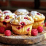 To make Raspberry White Chocolate Muffins, you need some simple ingredients. Here’s what you will need: - 1 ½ cups all-purpose flour - ½ cup granulated sugar - 2 teaspoons baking powder - ½ teaspoon baking soda - ¼ teaspoon salt - 1/3 cup unsalted butter, melted - 1 large egg - 1 teaspoon vanilla extract - ½ cup whole milk - 1 cup fresh raspberries (or frozen, thawed) - ½ cup white chocolate chips - Zest of 1 lemon (optional for extra flavor) Each ingredient plays a role in making these muffins tasty. The flour gives structure. The sugar adds sweetness. Baking powder and baking soda make the muffins rise. Salt enhances the flavors. Butter keeps them moist. The egg binds everything together. Vanilla extract adds warmth. Whole milk ensures a tender crumb. Raspberries bring tartness, while white chocolate adds creamy sweetness. Lemon zest brightens the taste, if you choose to add it. By using fresh or frozen raspberries, you can enjoy these muffins year-round. Just remember to thaw the frozen ones before mixing. This simple ingredient list makes it easy to whip up a batch anytime. Happy baking! First, set your oven to 375°F (190°C). This temperature helps the muffins rise nicely. Next, prepare your muffin tin. Line each cup with paper liners or spray them with cooking spray. This step keeps the muffins from sticking. In a large bowl, combine the dry ingredients. Use 1 ½ cups of all-purpose flour, ½ cup of granulated sugar, 2 teaspoons of baking powder, ½ teaspoon of baking soda, and ¼ teaspoon of salt. Whisk them together until they blend well. This mix gives the muffins their structure. Now, let’s melt the butter. You can do this in the microwave or on the stove. After it melts, let it cool a bit. In a new bowl, add 1 large egg, 1 teaspoon of vanilla extract, and ½ cup of whole milk to the cooled butter. Whisk these until combined. This mixture adds moisture and flavor. Pour the wet mixture into the dry mix. Gently stir until everything is just combined. Don't worry if it looks a little lumpy. It’s crucial to avoid overmixing, as this keeps the muffins soft. Next, fold in 1 cup of fresh raspberries and ½ cup of white chocolate chips. If you want more zing, add the zest of one lemon. Now, it’s time to fill the muffin cups. Divide the batter evenly, filling each cup about ⅔ full. This allows room for the muffins to rise. Place the tin in your preheated oven and bake for 18-20 minutes. To check if they are done, insert a toothpick in the center of a muffin. If it comes out clean, they're ready! Once baked, let them cool in the pan for about 5 minutes before moving them to a wire rack. This cooling helps them set perfectly. To make moist muffins, avoid overmixing. When you mix your batter, stop as soon as it comes together. Some lumps are okay. Overmixing can make muffins tough. Accurate measuring also matters. Use dry measuring cups for flour. Scoop the flour gently and level it off with a knife. This gives you the right amount without packing it down. Want to boost flavor? Try adding lemon zest! It gives a bright taste that pairs well with raspberries. You can also swap in other mix-ins. Consider nuts like pecans or almonds for crunch. You can even use different fruits like blueberries or strawberries. For a pretty look, serve your muffins warm. Dust them with powdered sugar right before serving. This adds a sweet touch and makes them look fancy. Place a few fresh raspberries on top for color. Use a nice platter to make your muffins stand out. Enjoy the beauty and taste! {{image_2}} You can change the nuts in this recipe. Try using chopped pecans or almonds. They will add a nice crunch. You can also switch the chocolate chips. Use dark chocolate or milk chocolate if you prefer. Each type brings a new taste to the muffins. If you need gluten-free options, use almond flour or a gluten-free blend. These can work well in muffins. For vegan adaptations, replace the egg with a flax egg. You can also use plant-based milk and vegan butter. These swaps keep the muffins tasty and suitable for everyone. You can mix in seasonal fruits for a unique twist. In summer, use blueberries or strawberries. In the fall, try diced apples or pears. Each fruit adds its own flavor and makes the muffins special for any season. To keep your raspberry white chocolate muffins fresh, store them at room temperature. Place them in an airtight container. This keeps them soft and moist. If you plan to eat them within a couple of days, room temperature is perfect. For longer freshness, you can refrigerate them. Just remember to seal them well to avoid drying out. Freezing your muffins is easy and a great way to save some for later. First, let them cool completely. Then, wrap each muffin tightly in plastic wrap. Place them in a freezer bag or container. Make sure to remove as much air as possible. To reheat, simply take a muffin out and let it thaw on the counter. You can warm it in the microwave for about 15-20 seconds or in the oven at 350°F (175°C) for about 10 minutes. When stored properly, your muffins will stay fresh for about 2-3 days at room temperature. In the fridge, they can last up to a week. If you freeze them, expect to enjoy them for up to three months. Just be sure to keep track of the date! Yes, you can use frozen raspberries. Just make sure to thaw them first. Drain any excess liquid before adding them to the batter. This prevents the muffins from getting too wet. Frozen raspberries also work well, and they still taste great! If you want a different flavor, you can use dark chocolate or milk chocolate chips. You can also try butterscotch or peanut butter chips for a unique twist. Each will bring its own taste to your muffins, so pick what you like best! You can reduce the sugar by using less granulated sugar. Try using applesauce or mashed bananas to add sweetness with fewer calories. For healthier fats, you can swap butter for coconut oil or use yogurt instead. These changes can make your muffins lighter! Yes, you can prepare the batter ahead of time. Just store it in the fridge for a few hours before baking. You can also bake and freeze the muffins. Just reheat them in the oven when you're ready to enjoy. This makes for quick snacks! This blog post covered how to make tasty raspberry white chocolate muffins. We discussed the essential ingredients and the step-by-step method for creating moist, flavorful muffins. You learned tips for enhancing flavor and presentation, plus ways to tailor the recipe for dietary needs. Baking can be fun and rewarding. Keep experimenting with flavors and ingredients to make this recipe your own. Enjoy your baking journey!