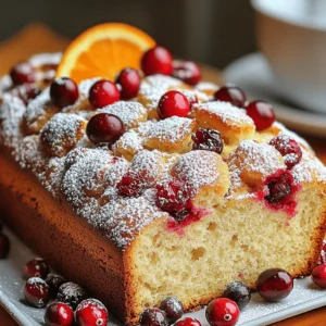 - 2 cups all-purpose flour - 1/2 cup granulated sugar - 1 tablespoon baking powder - 1/2 teaspoon salt - 1/4 teaspoon baking soda - 1/2 cup unsalted butter, melted - 1 large egg - 1 cup orange juice (freshly squeezed if possible) - Zest of 1 orange - 1 1/2 cups fresh or frozen cranberries - 1/2 cup chopped walnuts or pecans (optional) - 1 teaspoon vanilla extract Gather these ingredients first. Each plays a key role in making your bread flavorful. The all-purpose flour gives the bread its structure. Sugar adds sweetness and helps with browning. Baking powder makes the bread rise, while salt balances the flavors. Baking soda works with acidic ingredients like orange juice. Next, melted unsalted butter gives moisture and richness. The egg binds everything together. Fresh orange juice and zest provide bright, citrusy notes. Cranberries add tartness and texture. If you like, nuts offer crunch and depth. Lastly, vanilla extract enhances the overall flavor. Make sure to use fresh or frozen cranberries; frozen ones should not be thawed. This keeps them from becoming mushy in the batter. Each ingredient plays its part in making this cranberry orange bread both tasty and enjoyable. 1. Preheat your oven to 350°F (175°C). This helps the bread bake evenly. 2. Grease a 9x5-inch loaf pan or line it with parchment paper. This makes removal easy. 3. In a mixing bowl, whisk together the dry ingredients: - 2 cups all-purpose flour - 1/2 cup granulated sugar - 1 tablespoon baking powder - 1/2 teaspoon salt - 1/4 teaspoon baking soda 4. In another bowl, mix the wet ingredients: - 1/2 cup unsalted butter, melted - 1 large egg - 1 cup orange juice - Zest of 1 orange - 1 teaspoon vanilla extract Mix until smooth. 5. Pour the wet ingredients into the dry ingredients. This brings everything together. 6. Gently mix until just combined. It’s okay if there are a few lumps. Do not overmix. 7. Fold in the cranberries and nuts, if you are using them. Make sure they spread evenly. - 1 1/2 cups fresh or frozen cranberries - 1/2 cup chopped walnuts or pecans (optional) 8. Transfer the batter to your prepared pan. Spread it out evenly. 9. Bake in the preheated oven for 50-60 minutes. A toothpick should come out clean when done. 10. Once baked, let the bread cool in the pan for about 10 minutes. Then, move it to a wire rack to cool completely. Enjoy your warm Cranberry Orange Bread! To make great cranberry orange bread, you want to avoid overmixing. Overmixing can make the bread tough. Mix the wet and dry ingredients until they just come together. It’s okay if there are a few lumps. For even baking, ensure your oven is preheated to 350°F (175°C). Place the loaf pan in the center of the oven. This way, the heat can circulate evenly around the bread. You can add more zest to your bread by using different ingredients. Try adding a teaspoon of grated lemon zest for extra brightness. You can also mix in a bit of cinnamon or nutmeg for warmth. When using cranberries, fresh ones work best. If you use frozen cranberries, do not thaw them. This helps keep the batter from getting watery and ensures flavor. To make your bread look festive, dust the top with powdered sugar. This adds a sweet touch and makes it sparkle. You can also garnish your bread with fresh cranberries and a slice of orange on top. This not only looks great but adds to the flavor too. {{image_2}} If you want to make this bread healthier, try these swaps: - Sugar: Use honey or maple syrup instead of granulated sugar. They add sweetness and flavor. - Flour: Substitute half the all-purpose flour with whole wheat flour. This gives more fiber. - Nuts: Instead of walnuts or pecans, try almonds or sunflower seeds for a different crunch. - Fruits: Add blueberries or raisins for a fun twist on the classic recipe. You can easily change the taste of the bread by adding spices or other fruits: - Spices: A pinch of cinnamon or nutmeg enhances the bread's flavor. They add warmth and depth. - Citrus: Mix in some lemon or lime juice with the orange juice. This adds a zesty kick that brightens the bread. Want to adapt this recipe for special diets? Here are some ideas: - Gluten-Free: Use a gluten-free flour blend. Look for blends that include xanthan gum for the best texture. - Vegan: Replace the egg with a flaxseed egg. Mix 1 tablespoon of flaxseed meal with 2.5 tablespoons of water. Let it sit for a few minutes to thicken. Feel free to play around with these variations. Each choice adds a unique twist to your Cranberry Orange Bread! To keep your Cranberry Orange Bread fresh, wrap it well. Use plastic wrap or aluminum foil. Store it at room temperature for a few days. For longer storage, place it in an airtight container. This helps keep the bread moist and tasty. Freezing is a great option for longer shelf life. To freeze, wrap the bread tightly in plastic wrap. Then, place it in a freezer bag. Ensure you remove as much air as possible. When you're ready to enjoy it, thaw the bread in the fridge overnight. You can also leave it at room temperature for a few hours. Cranberry Orange Bread lasts about 3 to 4 days at room temperature. If stored in the fridge, it can last up to a week. Signs of spoilage include mold or an off smell. If you notice these signs, it's best to discard it. How do I make gluten-free Cranberry Orange Bread? To make gluten-free cranberry orange bread, use gluten-free flour. Look for a blend that works well for baking. You may need to adjust the liquid in the recipe slightly. Can I use dried cranberries instead of fresh? Yes, you can use dried cranberries. They will add sweetness, but fresh cranberries give a nice tartness. If using dried, cut back on the sugar a bit. What can I serve with Cranberry Orange Bread? Cranberry orange bread pairs well with cream cheese or butter. You can also serve it with a hot cup of tea or coffee. How do I know when the bread is done baking? Check the bread by inserting a toothpick in the center. If it comes out clean, the bread is done. The top should be golden brown. Best methods for measuring ingredients Use dry measuring cups for solids like flour and sugar. Fill the cup, then level it off with a knife. For liquids, use a liquid measuring cup for best accuracy. Importance of using fresh ingredients Fresh ingredients make a big difference in flavor. Fresh cranberries and orange juice enhance the taste. It keeps your bread light and flavorful. Can I add chocolate chips to the recipe? Yes, chocolate chips are a fun addition! They add sweetness and richness. Fold them in with the cranberries for a tasty twist. What’s the best way to reheat leftovers? To reheat, slice the bread and warm it in the toaster or oven. This keeps the bread soft and tasty. Enjoy it warm with a spread! In this blog post, we explored the ingredients, steps, and tips for making Cranberry Orange Bread. We discussed key elements like ingredient swaps and storage advice. Experimenting with flavors and variations can elevate your loaf. Remember to check for doneness and store it well to enjoy later. Use fresh ingredients for the best taste. Now, with these insights, you can bake your perfect bread with ease. Enjoy the process and share it with others!