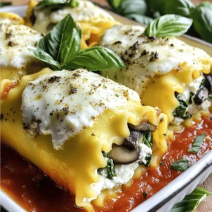 - 9 lasagna noodles - 2 cups ricotta cheese - 1 cup grated mozzarella cheese, divided - 1 cup grated Parmesan cheese, divided - 2 cups fresh spinach, chopped - 2 cups mushrooms, sliced (e.g., cremini or button mushrooms) - 3 cloves garlic, minced - 1 teaspoon olive oil - 1 teaspoon dried Italian herbs - Salt and pepper to taste - 2 cups marinara sauce Gathering the right ingredients is key for creamy mushroom spinach lasagna rolls. Each item plays a vital role in the flavor and texture of the dish. Start with lasagna noodles. These hold everything together and give structure. I recommend using fresh or dried noodles based on your preference. Ricotta cheese creates a smooth filling. It brings richness and creaminess. Use high-quality ricotta for the best taste. Mozzarella and Parmesan add a nice cheesy pull and depth of flavor. I suggest grating them fresh. This enhances taste and meltability. Fresh spinach and mushrooms are the stars of this dish. They add color, nutrition, and a delicious earthy flavor. I love using cremini mushrooms for their rich taste, but button mushrooms work well, too. Garlic adds aromatic warmth, while olive oil helps sauté the veggies. Italian herbs bring a classic touch. A mix of dried herbs adds depth. Don't forget salt and pepper to balance the flavors. Finally, marinara sauce ties everything together. Choose a store-bought or homemade variety that you enjoy. With these ingredients, you're set to create a delightful meal that is both comforting and satisfying. To cook the lasagna noodles, start by boiling water in a large pot. Add the noodles and cook them until they are al dente. This usually takes about 8 to 10 minutes, but check your package for exact times. Once cooked, drain the noodles and lay them flat on a clean kitchen towel. This helps them cool and prevents them from sticking together. In a skillet, heat one teaspoon of olive oil over medium heat. Add three minced garlic cloves and let them cook for about 30 seconds until fragrant. Next, add two cups of sliced mushrooms. Cook these for about 5 to 7 minutes until soft and browned. Now, stir in two cups of chopped spinach. Cook for an additional 2 to 3 minutes until the spinach wilts. Season with salt, pepper, and one teaspoon of dried Italian herbs. Remove from heat and let cool slightly. In a large mixing bowl, combine two cups of ricotta cheese, half of the grated mozzarella, and half of the grated Parmesan cheese. Next, add the cooked mushroom-spinach mixture. Mix everything well until it becomes a creamy filling. This texture will help the rolls hold together nicely. Spread a thin layer of marinara sauce at the bottom of a 9x13 inch baking dish. Take one cooked lasagna noodle and place a generous spoonful of the ricotta mixture at one end. Roll it up tightly and place it seam-side down in the baking dish. Repeat this with all the noodles. Make sure they fit snugly in the dish for even cooking. Once all the rolls are placed in the dish, pour the remaining marinara sauce over the top. Then, sprinkle the rest of the mozzarella and Parmesan cheese. Cover the dish with aluminum foil and bake in a preheated oven at 375°F (190°C) for 25 minutes. After that, remove the foil and bake for another 10 to 15 minutes until the cheese is bubbly and golden. Let the dish cool for a few minutes before serving. To boost the flavor of your creamy mushroom spinach lasagna rolls, try adding spices like red pepper flakes or smoked paprika. These spices can add warmth and a hint of smokiness. You can also mix in some fresh herbs, like basil or thyme, for a pop of freshness. Consider using other vegetables, too. Zucchini, roasted red peppers, or even artichokes fit well in this dish. They add depth and texture, making each bite more interesting. To avoid tearing your noodles, cook them just until al dente. This keeps them firm. After cooking, lay them flat on a clean towel to cool. This step helps prevent sticking. When spreading the filling, use a generous amount but don’t overfill. Leave some space at the edges. This makes rolling easier and keeps the filling inside. Roll the noodles tightly but gently, so they hold together well. Pair your lasagna rolls with a crisp salad. A simple arugula or mixed greens salad balances the richness of the dish. Drizzle some olive oil and lemon juice for a fresh taste. For presentation, serve the rolls on a large platter. Garnish with fresh basil leaves and a sprinkle of grated Parmesan. This adds color and makes the dish look more inviting. Enjoy your meal! {{image_2}} You can easily change the veggies in your creamy mushroom spinach lasagna rolls. Here are some great choices: - Zucchini: Adds a nice texture and taste. - Bell Peppers: Use any color for sweetness and crunch. - Roasted Eggplant: Gives a rich flavor and meaty texture. - Broccoli: Adds a fresh bite and bright color. These options keep your dish colorful and nutritious. If you want to add meat, here are some tasty ideas: - Ground Beef: Cook it with garlic and herbs for a hearty filling. - Italian Sausage: Choose sweet or spicy for extra flavor. - Shredded Chicken: Use leftovers to make it easy and quick. For seafood lovers, consider adding shrimp or crab meat. Just sauté them lightly before mixing them into the ricotta. You can make this dish gluten-free with a few simple swaps: - Use gluten-free lasagna noodles made from rice or corn. They cook just like regular noodles. - For sauce, choose gluten-free marinara. Check the label to be sure. - You can also make a creamy sauce using ricotta and a splash of milk or broth instead of marinara. These changes let everyone enjoy creamy mushroom spinach lasagna rolls. To store leftover creamy mushroom spinach lasagna rolls, let them cool first. Place the rolls in an airtight container. This helps keep them fresh. You can store them in the fridge for about 3 to 5 days. Be sure to label the container with the date. For best results, separate layers with parchment paper. This keeps the rolls from sticking together. If you use a glass container, it will help keep the rolls warm longer. Freezing lasagna rolls is a great way to save some for later. To freeze, let the rolls cool completely first. Place them in a single layer on a baking sheet. Freeze them for about 1 to 2 hours. Once frozen, transfer them to a freezer-safe container or bag. Make sure to remove as much air as possible to prevent freezer burn. You can freeze them for up to 3 months. When ready to eat, thaw the rolls in the fridge overnight. To reheat, place them in a preheated oven at 350°F (175°C) for about 25 minutes. Cover with foil to keep them moist. Enjoy your delicious meal again! You can use cottage cheese as a substitute. Blend it for a smoother texture. Cream cheese works well too. For a dairy-free option, try silken tofu blended until creamy. Each choice will give a different taste but will still be delicious. Store leftovers in the fridge for about 3-4 days. Keep them in an airtight container to keep them fresh. For longer storage, freeze them for up to 2-3 months. Just make sure to wrap them well to prevent freezer burn. Yes, you can prep these rolls a day ahead. Just assemble them and cover with plastic wrap. Store them in the fridge. When ready to bake, add a few extra minutes to the cooking time. This makes meal prep a breeze! This guide walks you through making delicious lasagna rolls, from ingredients to baking. You learned how to cook noodles, sauté veggies, and mix the filling. We also covered tips for great flavor and flawless rolls. Exploring variations lets you customize for any diet. Finally, proper storage keeps your leftovers fresh. With these steps, you can enjoy tasty lasagna rolls any time. Dive in and start creating a fun meal today!