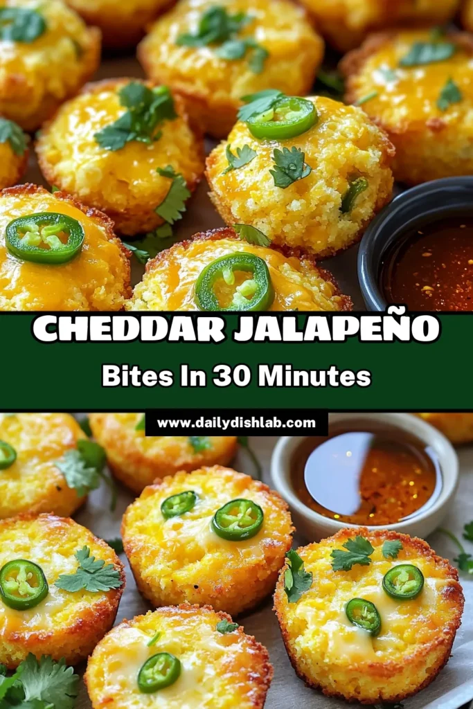 Get ready to elevate your snack game with these irresistible air fryer cheddar jalapeño cornbread bites! These tasty treats combine the sweetness of cornbread with a spicy kick from fresh jalapeños and sharp cheddar cheese. Perfect for parties or a cozy night in, these bites are quick and easy to make in just 30 minutes. Click to explore the full recipe and learn how to whip up these delicious bites that everyone will love!