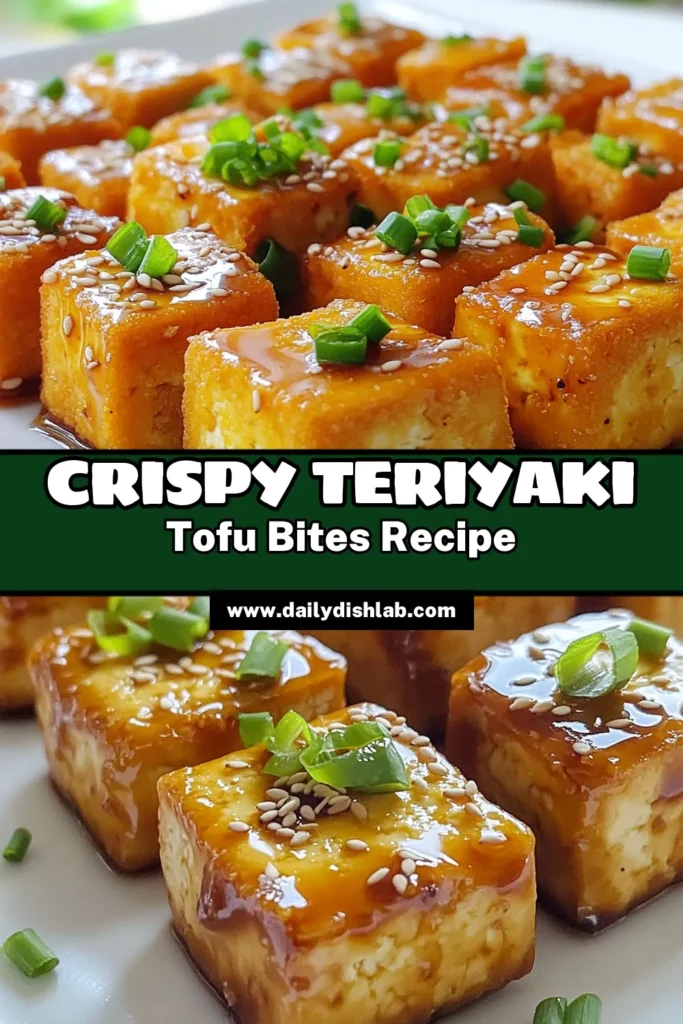 Savor the delightful crunch of Air Fryer Crispy Teriyaki Tofu Bites with this easy recipe! Made with firm tofu and a mouthwatering teriyaki marinade, these bites are a perfect guilt-free snack or delicious addition to any meal. Discover the simple steps to achieve that golden, crispy texture in your air fryer. Ready to elevate your plant-based cooking? Click through for the full recipe and enjoy! #AirFryerRecipes #TofuRecipes #VeganSnacks #HealthyEating