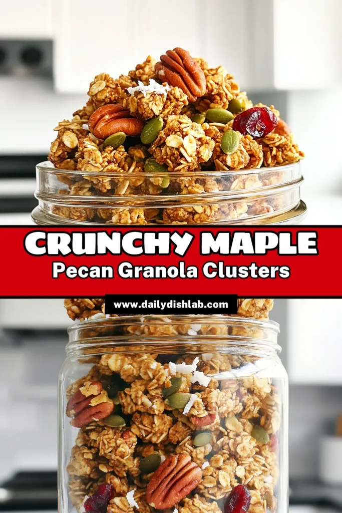 Satisfy your snack cravings with these delicious Spiced Maple Pecan Granola Clusters! This easy recipe combines hearty oats, crunchy pecans, and a hint of warm spices, creating the perfect treat for any time of day. Ready in just 35 minutes, they’re ideal for topping yogurt or enjoying on their own. Click to discover the full recipe and bring these delightful clusters to your kitchen! #GranolaClusters #HealthySnacks #MaplePecan #HomemadeGranola