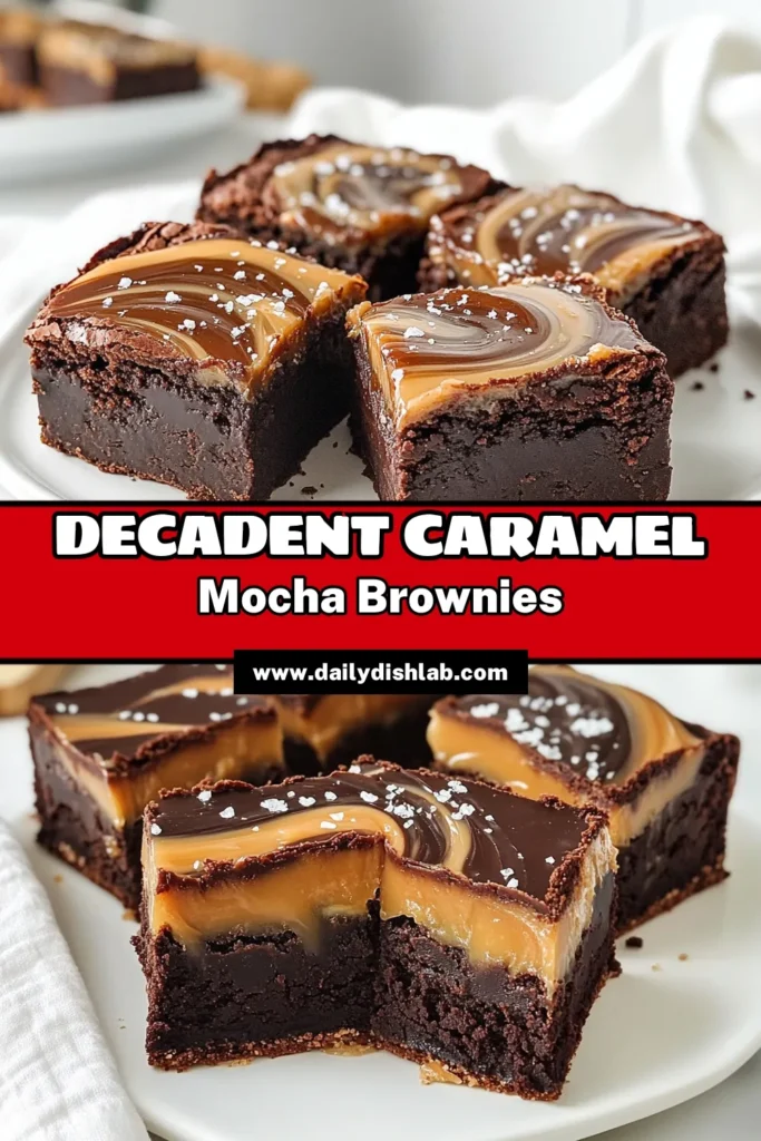 Indulge in the ultimate dessert with these Caramel Mocha Brownie Bars! Rich chocolate meets the perfect hint of coffee and luscious caramel for a heavenly treat. This easy recipe features simple ingredients and step-by-step instructions to create a delightful sweet that everyone will love. Click through to explore the full recipe and impress your friends and family with this decadent dessert! #BrownieBars #DessertRecipe #ChocolateLovers #BakingJoy