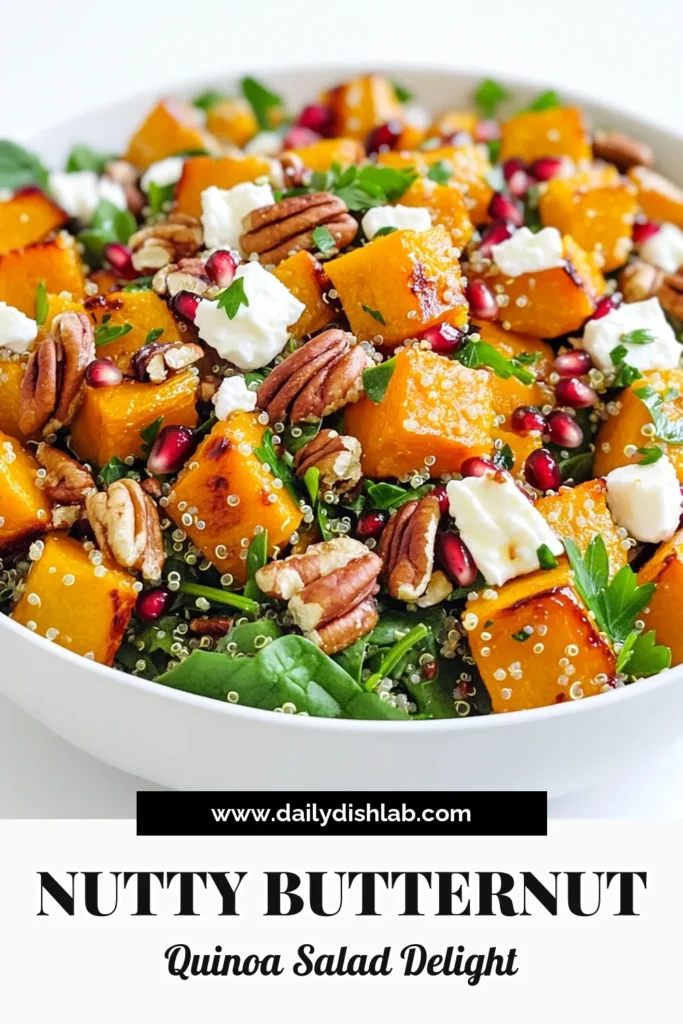 Discover the deliciousness of Roasted Butternut Squash Quinoa Salad that combines hearty flavors and vibrant ingredients! This healthy recipe features tender squash, protein-packed quinoa, and a burst of sweetness from pomegranate seeds. Perfect for a nutritious lunch or a side dish, it's easy to make and packed with taste. Don't miss out—click to explore the full recipe and impress your taste buds today! #ButternutSquash #QuinoaSalad #HealthyEating #FallRecipes