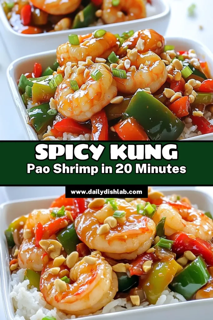 Craving something delicious? Try this Better Than Takeout Spicy Kung Pao Shrimp recipe that's quick, easy, and packed with flavor! With succulent shrimp, fresh veggies, and a spicy kick, it’s perfect for a weeknight dinner. Get the ingredients ready and impress your taste buds with this homemade dish in just 20 minutes. Click through for the full recipe and indulge in your new favorite meal! #KungPaoShrimp #HomeCooking #RecipeIdeas #SpicyFood