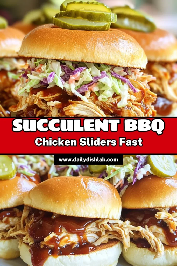 Get ready to savor the flavors of Instant Pot BBQ Chicken Sliders! This easy recipe combines tender shredded chicken with your favorite BBQ sauce, making a delicious filling for slider buns. Perfect for gatherings or a quick weeknight meal, these sliders are a crowd-pleaser. Follow our simple steps and enjoy them with coleslaw and pickles for an extra kick. Click through now to explore this mouthwatering recipe!