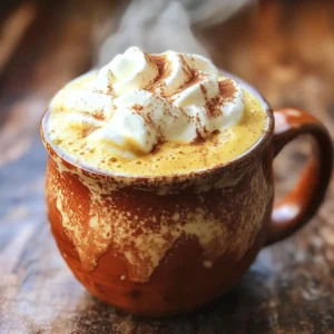 To make your Pumpkin Spice Hot Chocolate, you will need: - 2 cups milk (or any non-dairy milk) - 1/2 cup pumpkin puree (canned or fresh) - 1/4 cup semi-sweet chocolate chips - 2 tablespoons cocoa powder - 1 teaspoon pumpkin pie spice - 1/2 teaspoon vanilla extract - 2 tablespoons maple syrup (adjust sweetness to preference) - Whipped cream for topping - Ground cinnamon for garnish You can change some ingredients based on your needs: - Use almond or oat milk instead of regular milk. - Swap semi-sweet chocolate chips for dark chocolate or white chocolate chips. - If you want a sweeter drink, try honey or agave syrup instead of maple syrup. - For a dairy-free whipped cream, use coconut whipped cream. Choosing fresh pumpkin has great perks. Fresh pumpkin is often richer in flavor. It also has more nutrients like vitamins and fiber. You can roast and puree it for a homemade taste. This adds a personal touch to your drink. Canned pumpkin is convenient and saves time. It is easy to find and uses less effort. Canned pumpkin works well in recipes and still tastes good. It also has a longer shelf life. Either choice can make your Pumpkin Spice Hot Chocolate delicious. Making pumpkin spice hot chocolate is fun and easy. You need just 10 minutes. Gather all your ingredients first. This will help you stay organized. You will love how simple this drink is to make. 1. In a medium saucepan, pour 2 cups of milk and 1/2 cup of pumpkin puree. Whisk them together well over medium heat. This takes about 2-3 minutes. You want the mixture warm but not boiling. 2. Add 1/4 cup of semi-sweet chocolate chips, 2 tablespoons of cocoa powder, 1 teaspoon of pumpkin pie spice, and 2 tablespoons of maple syrup. Keep whisking until the chocolate melts. This should take about 3-5 minutes. 3. Once everything is mixed, stir in 1/2 teaspoon of vanilla extract. Take the pan off the heat. Taste your drink; if it needs more sweetness, add more maple syrup. 4. Pour your hot chocolate into mugs. 5. Top with whipped cream and sprinkle ground cinnamon for extra flavor. 6. Serve right away and enjoy your cozy drink! For a smooth hot chocolate, whisk continuously as you heat. If the mixture gets too thick, add a splash of milk. If it feels too thin, heat it a bit longer while whisking. Always taste your drink! Adjust the sweetness to your liking. This way, you get the perfect cup every time. You can use many types of milk in this recipe. Here are some great choices: - Whole milk: Rich and creamy. - Almond milk: A nutty flavor with fewer calories. - Oat milk: Thick and smooth with a slight sweetness. - Soy milk: Good for protein, and it froths well. - Coconut milk: Adds a tropical twist with rich creaminess. Choose the milk that fits your taste and diet. Each option gives the hot chocolate a unique flavor. Sweetness is key for your hot chocolate. Start with the 2 tablespoons of maple syrup. Then, taste it! If you want it sweeter, add more syrup, one teaspoon at a time. If you like it less sweet, reduce the syrup. You can also try honey or agave syrup for different flavors. Make your hot chocolate look as good as it tastes! Here’s how: - Use clear mugs to show off the warm, rich color. - Top with a big dollop of whipped cream. - Sprinkle ground cinnamon or extra pumpkin pie spice on top. - Add a cinnamon stick for a fun stirrer. These little touches make your drink special and ready to impress! {{image_2}} You can make a vegan version of pumpkin spice hot chocolate easily. Replace the milk with any non-dairy milk like almond, oat, or coconut milk. The rest of the recipe stays the same. Use the same amount of pumpkin puree and chocolate chips to keep the taste rich. This way, you still get that creamy texture without any dairy. If you prefer dairy-free hot chocolate, stick with the non-dairy milk. You can also try using dark chocolate chips instead of semi-sweet. Dark chocolate is often dairy-free. Just check the label to be sure. The cocoa powder is naturally dairy-free, so it fits right in. This keeps it rich and satisfying without any dairy. Want to mix it up? You can add extra flavors! For a sweet twist, stir in some caramel sauce. It adds a lovely sweetness and richness. If you like mint, try adding peppermint extract. Just a drop or two will give your drink a fresh kick. You can also sprinkle some nutmeg on top for a spiced flavor. These add-ins can make each cup unique and fun! To store leftover pumpkin spice hot chocolate, let it cool first. Pour it into a clean, airtight container. Make sure the lid seals tightly. Store it in the fridge for up to three days. Before you store, remember to separate any toppings. Whipped cream and cinnamon do not keep well. When you're ready to enjoy your hot chocolate again, pour it into a saucepan. Heat it over medium-low heat, stirring often. This helps it heat evenly without burning. You can also use a microwave. Heat in short bursts, checking every 30 seconds. Stir between each burst to keep it smooth. You can freeze pumpkin spice hot chocolate for longer storage. Pour it into an ice cube tray. Once frozen, transfer the cubes to a freezer bag. This way, you can enjoy a quick treat later. When you want some, just thaw the cubes in the fridge overnight. Then, reheat as usual. Yes, you can use white chocolate. It will change the flavor a bit. White chocolate adds a sweet and creamy taste. Just use the same amount of white chocolate chips as semi-sweet. Stir them in the same way until they melt. This swap gives your drink a sweet twist that some may love. To make this recipe sugar-free, use sugar-free chocolate chips. You can also swap maple syrup for a sugar-free sweetener. Stevia or erythritol works well. Adjust the amount to fit your taste. Remember to check the labels, as some sweeteners have different sweetness levels. There are many great toppings for your hot chocolate. Here are a few ideas: - Marshmallows - Caramel drizzle - Chocolate shavings - Crushed graham crackers - Nutmeg sprinkle Each adds a unique flavor and fun texture. Feel free to mix and match! Using fresh or canned pumpkin in your recipe can elevate your drink. Focus on preparation steps to achieve that perfect smoothness. You have tips for adjusting sweetness and presentation to delight any guest. Explore variations like vegan or dairy-free options for more choices. Proper storage can keep your leftovers fresh and tasty. Use the FAQs for quick answers. Enjoy making the perfect Pumpkin Spice Hot Chocolate that you will love to share.