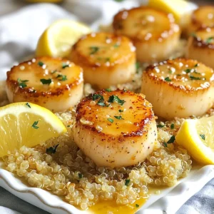 - 1 pound sea scallops, patted dry - 4 tablespoons unsalted butter - 4 cloves garlic, minced - Zest of 1 lemon - Juice of 1 lemon - 2 tablespoons fresh parsley, chopped - 1 teaspoon red pepper flakes (optional) - Salt and pepper to taste - Lemon wedges for serving When you gather your ingredients, focus on quality. Fresh sea scallops make a big difference. Look for plump, dry scallops for the best texture. Unsalted butter gives you control over the salt level, while fresh garlic adds a rich flavor. Don't skip the lemon juice or zest; they brighten the dish. Fresh parsley is a must for color and taste, and red pepper flakes can add a nice kick if you like heat. Lastly, the lemon wedges serve as a tasty garnish that brightens up your plate. {{ingredient_image_1}} - Patting Dry: Start by patting the scallops dry with paper towels. This step is key. A dry surface helps them sear well. If they are wet, they will steam instead of sear. You want a nice, golden crust. - Searing the Scallops: Heat a large skillet on medium-high heat. Add 2 tablespoons of butter and let it melt until it sizzles. Place the scallops in a single layer in the skillet. Cook them for 2-3 minutes. Don’t touch them! This lets them form a beautiful crust. Flip the scallops carefully and cook for another 2-3 minutes. They should be opaque and firm. Remove them from the pan and set aside. - Melting Butter and Sautéing Garlic: In the same skillet, lower the heat to medium. Add the other 2 tablespoons of butter. Once it melts, add minced garlic. Sauté for about 1 minute. You want the garlic fragrant but not brown. - Combining Lemon and Seasonings: Next, stir in the lemon zest and juice. If you like spice, add red pepper flakes. Let the sauce simmer for a minute. This lets the flavors blend well. - Coating Scallops in Sauce: Return the seared scallops to the skillet. Gently coat them in the lemon butter garlic sauce. Season with salt and pepper to taste. - Plating Suggestions: For a nice presentation, plate the scallops on a bed of cooked quinoa or zucchini noodles. Drizzle the lemon garlic sauce over them. Garnish with lemon wedges and chopped parsley for a pop of color. - Importance of Drying Scallops: Patting the scallops dry is key. If they are wet, they won't sear well. A dry surface helps them form a nice crust. The golden color adds flavor and visual appeal. - Cooking Temperature Tips: Use medium-high heat for cooking. This temperature helps to sear the scallops quickly. If the heat is too low, they will steam instead of sear. You want that crispy outside and tender inside. - Substituting Ingredients: You can use ghee instead of butter. This adds a nutty flavor. Olive oil works too, but it won't give the same richness. Experiment with different fats to find your favorite. - Adding Heat with Red Pepper Flakes: For a bit of spice, add red pepper flakes. They give a nice kick to the dish. Just a teaspoon can change the flavor. Adjust the amount based on your taste. - Recommended Side Dishes: Serve with a light side. Cooked quinoa or zucchini noodles pair well. They soak up the sauce perfectly. A crisp salad can also balance the meal. - Garnishing Ideas: Finish with fresh parsley for color. Lemon wedges add brightness. A sprinkle of lemon zest can enhance the look and taste. Make your plate exciting and fun! Pro Tips Pat Dry for Perfect Sear: Ensure scallops are thoroughly dried with paper towels before cooking to achieve a beautiful golden crust. Use High Heat: Cooking scallops over medium-high heat allows for a quick sear, locking in moisture and flavor. Don’t Overcrowd the Pan: Cook scallops in a single layer without overcrowding to ensure they sear properly instead of steaming. Rest Before Serving: Allow scallops to rest for a minute after cooking to let the juices redistribute for the best texture. {{image_2}} You can swap scallops for shrimp or fish in this dish. Shrimp cooks fast and stays juicy. Fish like salmon or tilapia works well too. Each protein brings its own flavor. Adjusting cooking times is key. Shrimp will take about 2-3 minutes per side. Fish may need 4-5 minutes per side, depending on thickness. Always check for doneness by looking for firm texture. Want to add some zing? Try adding citrus zest like lime or orange. This gives a fresh twist to the dish. You can also use herbs like thyme or basil. These herbs enhance the flavor and make it more aromatic. Sprinkle them in while cooking the garlic for the best taste. For gluten-free options, check labels on all ingredients. Most items in this recipe are already gluten-free. If you want a low-carb substitute, serve scallops with spiralized veggies instead of pasta or rice. Zucchini noodles or cauliflower rice are great choices. This keeps the dish light and healthy. - Storing Leftovers: Place leftover scallops in an airtight container. They will stay fresh for up to two days. Make sure to store them with their sauce for added flavor. - Reheating Tips: To reheat, warm scallops gently in a skillet over low heat. This keeps them tender. You can add a splash of lemon juice to keep the flavor bright. - Freezing Scallops: If you have extra scallops, you can freeze them. Place them in a single layer on a baking sheet. Once frozen, transfer to a freezer bag. They will last for about three months. - How to Thaw Safely: To thaw scallops, place them in the fridge overnight. If you're short on time, you can run cold water over the sealed bag. Avoid using hot water as it can cook them. - Understanding Freshness and Quality: Fresh scallops should smell like the ocean, not fishy. If they look dull or have a strong odor, they may not be good. Use fresh scallops within one to two days of purchase for the best taste. Fresh vs. Frozen Scallops: Fresh scallops often taste better. Look for firm, moist scallops with a sweet smell. If using frozen, choose ones that are flash-frozen right after catch. They can taste just as good if cooked well. Sourcing Tips: Buy scallops at a trusted seafood market. Ask where they come from. Check for sustainability labels. Knowing the source helps ensure quality. Cooked Scallops: It’s best to cook scallops fresh. They do not store well. If you have leftovers, eat them within a day. Reheat gently to avoid rubbery texture. Sauce Preparation: You can prepare the lemon butter garlic sauce ahead of time. Store it in the fridge for up to two days. Just reheat it gently before serving. Side Dish Ideas: Pair scallops with light sides like quinoa, zucchini noodles, or a fresh salad. These complement the rich flavors and keep your meal balanced. Wine Pairing Suggestions: A crisp white wine works great with scallops. Try a Sauvignon Blanc or Pinot Grigio. These wines enhance the dish’s lemony taste and fresh seafood flavor. In summary, this post covered how to prepare lemon butter garlic scallops. We explored key ingredients, like scallops and butter, as well as flavor enhancers like lemon zest. I provided step-by-step instructions, tips for perfect searing, and various serving ideas. Whether you add shrimp or different herbs, there’s room for creativity. Make sure to store leftovers properly to enjoy later. With these simple steps, you can serve a delicious meal that impresses everyone at your table.