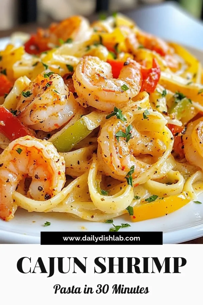 Indulge in this creamy Cajun shrimp pasta that’s bursting with flavor! This easy Cajun pasta recipe features tender shrimp and fettuccine, all coated in a luscious creamy sauce made with Cajun seasoning. Perfect for weeknight dinners or special occasions, this shrimp pasta recipe is sure to impress. Dive into deliciousness and save this recipe for your next meal! #CajunShrimpPasta #CreamyShrimpFettuccine #EasyCajunPasta #ShrimpPastaRecipe