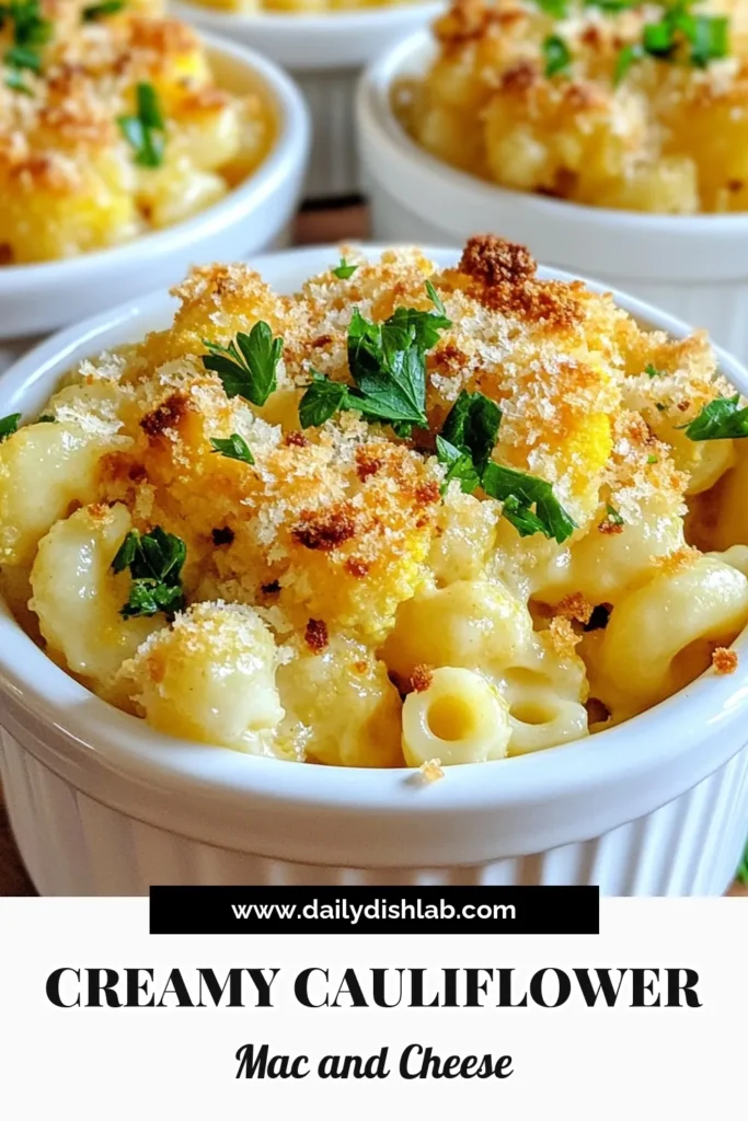 Indulge in this cheesy cauliflower recipe that's perfect for any night! Our roasted cauliflower mac and cheese combines tender roasted cauliflower with creamy macaroni and cheese, all topped with a crunchy panko breadcrumb topping. It's a delicious vegetarian mac and cheese that's sure to please everyone at the table. Ready to try this delightful dish? Click to save this roasted cauliflower mac and cheese recipe now! #CauliflowerRecipe #MacAndCheese #VegetarianRecipe #ComfortFood