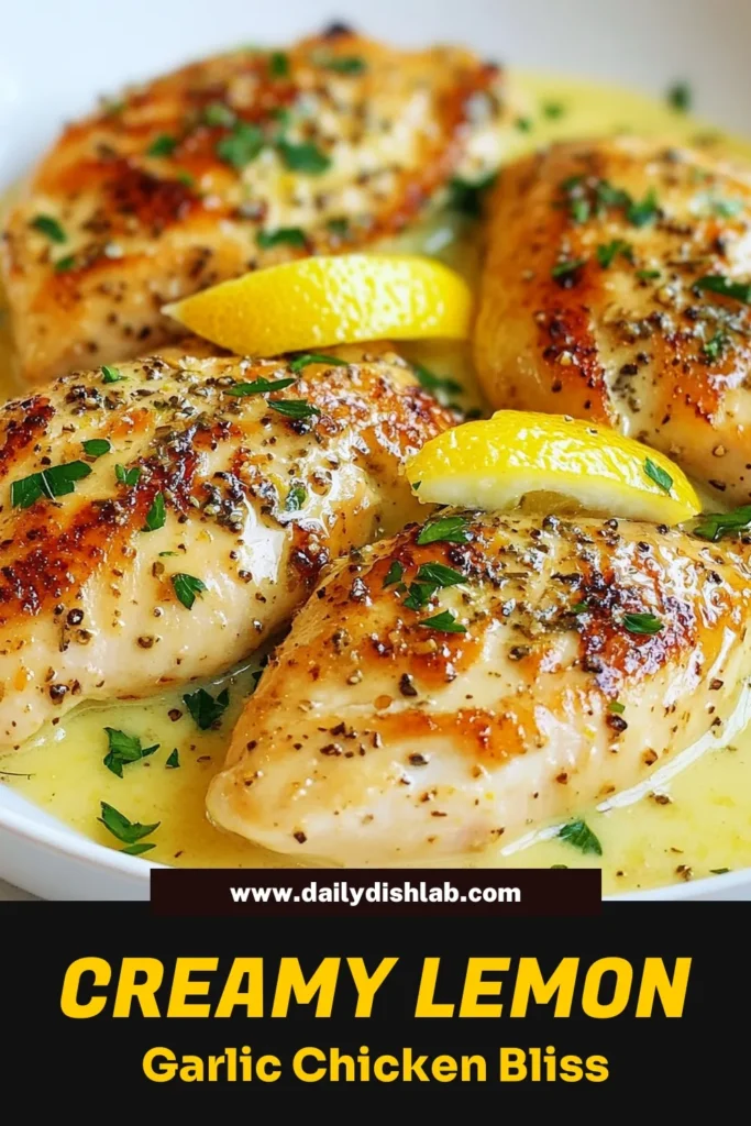 Savor the irresistible flavors of creamy lemon garlic chicken, a delectable dish that's perfect for busy weeknights. This easy chicken recipe features tender chicken breasts smothered in a rich chicken with lemon sauce, all made in one pan for effortless cleanup. Ready in just 30 minutes, it's the ultimate garlic chicken breast recipe your family will love. Try it tonight and elevate your dinner game! Save for later! #chickenrecipes #easymeals #onepandinner #garlicchicken