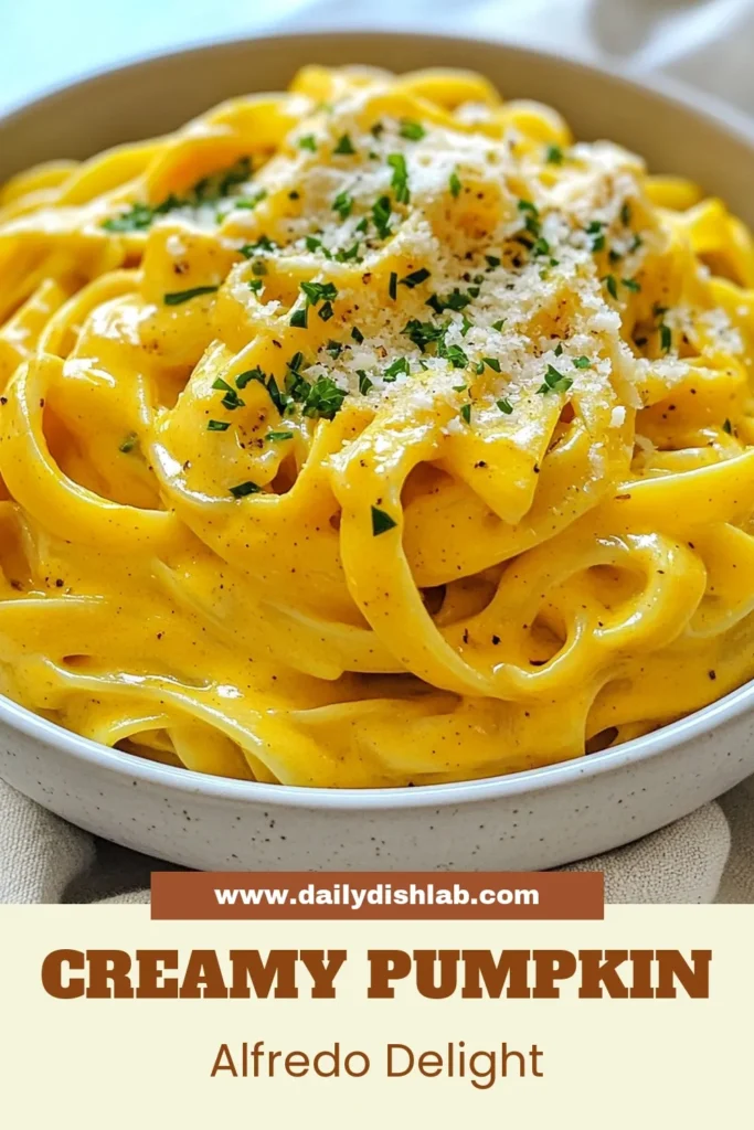 Indulge in this creamy pumpkin pasta that perfectly captures the essence of fall! Our easy pumpkin Alfredo recipe features fettuccine tossed in a rich fettuccine pumpkin sauce, making it a delightful addition to your favorite fall pasta dishes. Ready in just 25 minutes, this dish is perfect for cozy dinners. Don’t miss out – save this delicious creamy pumpkin Alfredo recipe for your next meal! #CreamyPumpkinPasta #FallRecipes #PastaLovers #PumpkinSeason