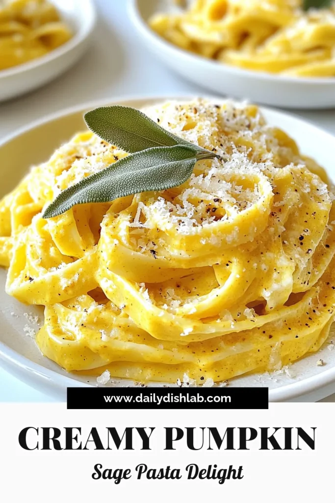 Indulge in the flavors of fall with this creamy pumpkin sage pasta recipe! This easy creamy pasta dish combines fettuccine and pumpkin puree, creating a deliciously comforting meal. Perfect for cozy evenings, this pumpkin sage fettuccine is a must-try for pumpkin puree dishes lovers. Ready in just 30 minutes, it's the ultimate fall pasta recipe you need. Save this delicious recipe for your next dinner! #CreamyPumpkinPasta #FallRecipe #PumpkinSageFettuccine #EasyPasta