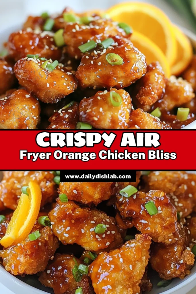Indulge in this mouthwatering Crispy Air Fryer Orange Chicken that’s not just delicious but also a Healthy Air Fryer Chicken Recipe! Perfect for busy nights, this Easy Orange Chicken Recipe combines panko breadcrumb chicken and succulent air fryer chicken thighs for a satisfying meal. Enjoy a delightful orange sauce coating for the ultimate flavor. Don’t miss out—try it today and save this recipe for later! #AirFryerRecipes #HealthyEating #ChickenRecipes #DinnerIdeas