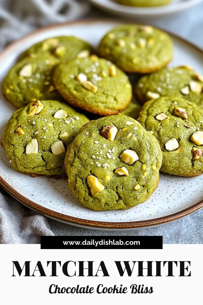 Indulge in these delicious Matcha White Chocolate Cookies that blend the earthy flavor of matcha with sweet white chocolate. This easy cookie recipe is perfect for those looking for unique matcha dessert ideas. With just a handful of ingredients, you can create a delightful treat that’s sure to impress. Try this Matcha Cookies Recipe today and elevate your baking game. Don't forget to save this for later! #MatchaCookies #WhiteChocolateCookies #EasyCookieRecipes #MatchaDessertIdeas