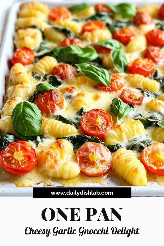 Savor the deliciousness of a Sheet Pan Garlic Butter Gnocchi Bake that’s quick and easy! In just 40 minutes, you can create a mouthwatering dish filled with tender gnocchi, fresh spinach, and melted cheese, all drizzled in garlic butter. Perfect for weeknight dinners, this recipe is a must-try. Click to explore the full recipe and bring this delightful meal to your table tonight! #GnocchiBake #SheetPanDinners #GarlicButter #EasyRecipes