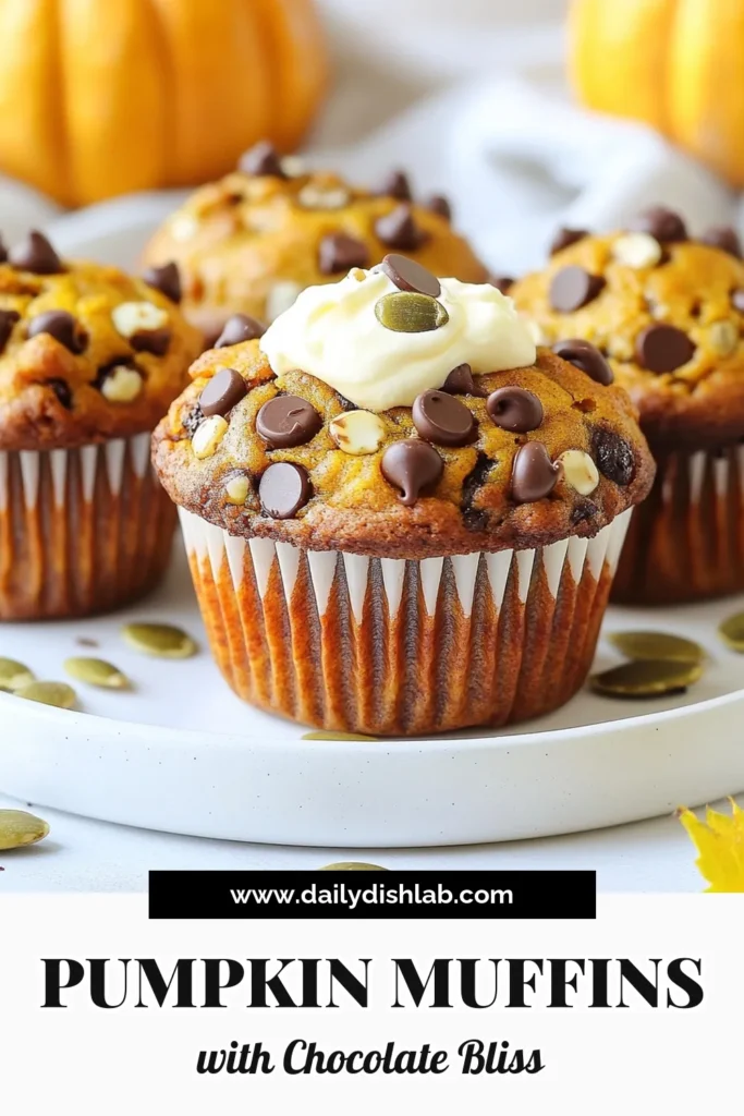Indulge in these delightful chocolate chip pumpkin muffins, perfect for your fall baking recipes! This easy pumpkin dessert combines rich chocolate and wholesome pumpkin for a healthy twist. Try this simple pumpkin muffins recipe that ensures a moist, flavorful treat in just 35 minutes. Get ready to impress your friends and family with this delicious snack! Save this recipe for your autumn baking! #PumpkinMuffins #FallBaking #HealthyDessert #ChocolateChipMuffins