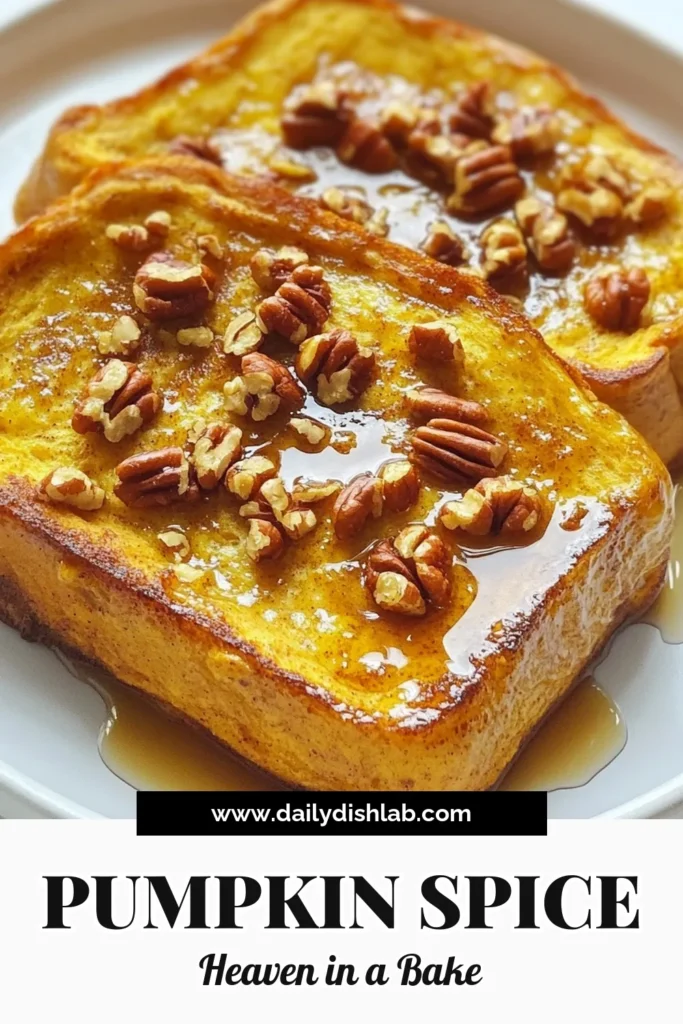 Get ready to enjoy a delicious twist on breakfast with this Pumpkin Spice French Toast Bake! This easy recipe combines brioche bread, creamy pumpkin puree, and warm spices to create a perfect fall treat. Whether it's for a cozy family brunch or a special gathering, this dish is sure to impress. Click through for the full recipe and make mornings a little sweeter! #PumpkinSpice #FrenchToastBake #FallRecipes #BrunchIdeas