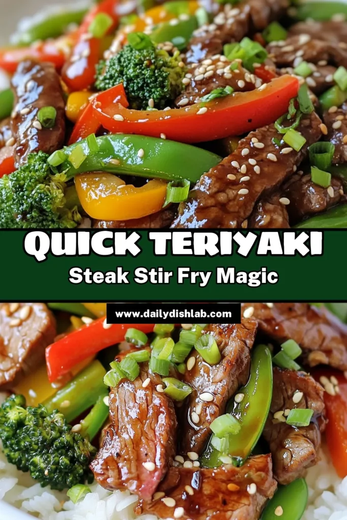 Looking for an easy and delicious meal? Try this Teriyaki Steak Stir Fry! Perfect for quick weeknight dinners, this dish combines tender steak with vibrant vegetables for a healthy and satisfying meal. In just 30 minutes, you can whip up this flavorful steak stir fry with vegetables, making it one of the best healthy teriyaki recipes. Don't miss out—save this recipe for your weeknight meal planning! #TeriyakiSteakStirFry #EasyStirFryRecipes #QuickWeeknightDinners #HealthyTeriyakiRecipes