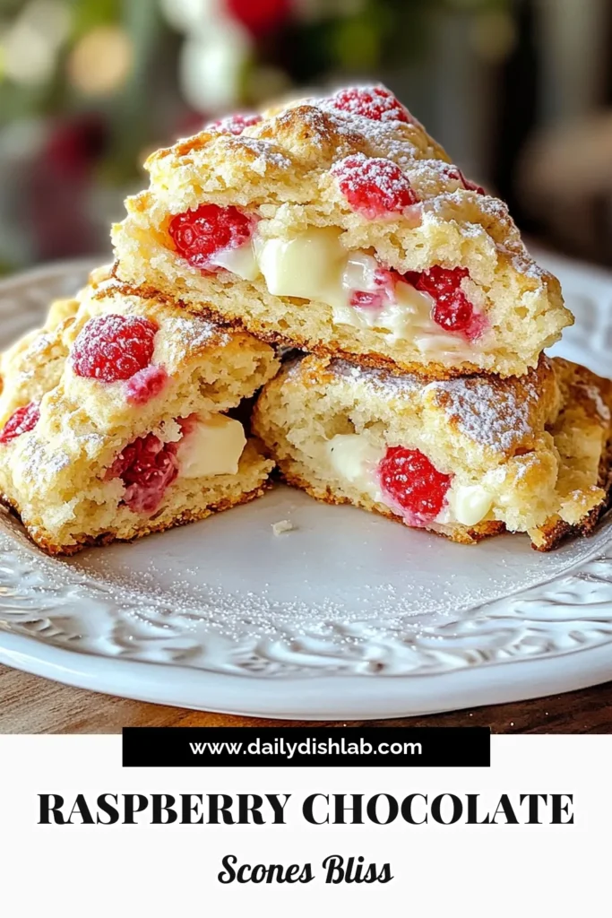 Indulge in these delightful raspberry white chocolate scones, a perfect treat for any occasion! This easy scone recipe is a must-try for lovers of homemade scones with raspberries and will have your kitchen smelling heavenly. Bake these scones from scratch in just 40 minutes for a rich white chocolate raspberry dessert that everyone will adore. Don’t miss out—save this recipe today! #RaspberryScones #EasySconeRecipe #WhiteChocolateDessert #BakingFromScratch