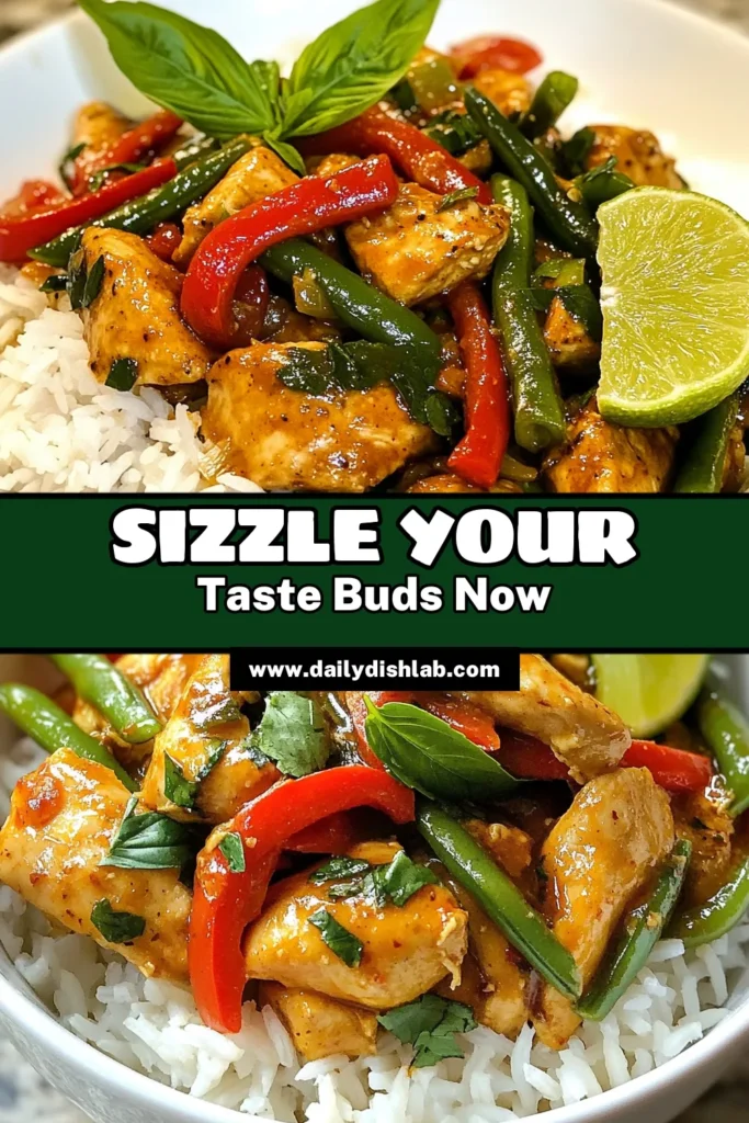 Discover the vibrant flavors of Spicy Thai Basil Chicken, an easy and quick chicken stir fry that brings authentic Thai cuisine right to your table. This delicious Thai chicken dish features tender chicken, crunchy vegetables, and fresh Thai basil for a delightful meal in just 25 minutes. Perfect for busy weeknights! Try this simple recipe now and savor the taste of Thailand. Save this for your next dinner inspiration! #ThaiBasilRecipes #QuickChickenStirFry #AuthenticThaiCuisine #ThaiChickenDish