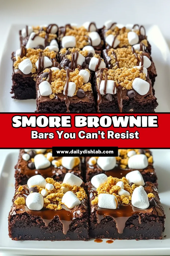 Indulge in the ultimate treat with these irresistible S’mores Brownie Bars! Perfectly layered with gooey chocolate, fluffy marshmallows, and crunchy graham crackers, this easy recipe will satisfy your sweet tooth in no time. Follow our simple steps to create a dessert that’s both decadent and delightful. Ready to impress? Click through to explore the full recipe and bring this sweet magic to your kitchen! #S'mores #BrownieBars #DessertRecipe #BakingIdeas