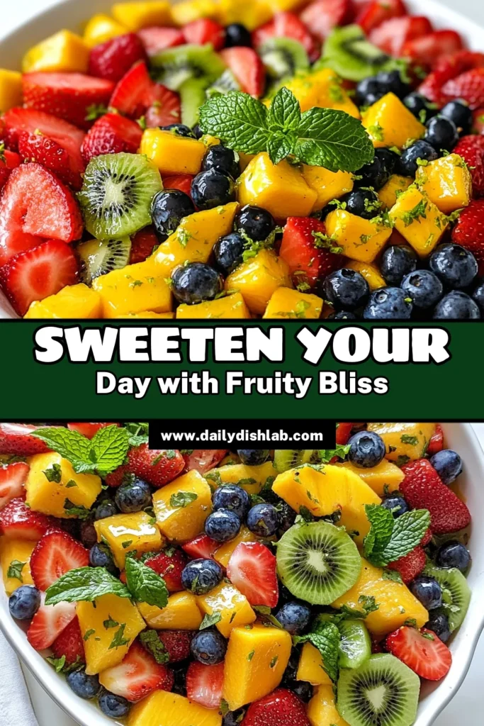Indulge in a refreshing Honey Lime Fruit Salad, the perfect summer fruit salad recipe that’s healthy and easy to make! This fresh fruit salad with honey features vibrant strawberries, watermelon, mango, kiwi, and blueberries, all drizzled with a tangy honey-lime dressing. It’s a delightful treat for any occasion. Save this simple recipe for your next gathering! #HoneyLimeFruitSalad #HealthyFruitSalad #EasyFruitSalad #SummerFruitSalad