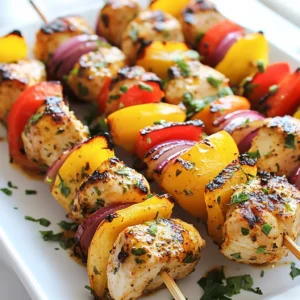 - 1 lb boneless, skinless chicken thighs - 1 cup Greek yogurt - 2 tablespoons olive oil - 3 cloves garlic, minced - 1 tablespoon lemon juice - 1 teaspoon dried oregano - 1 teaspoon ground cumin - 1 teaspoon smoked paprika - Salt and pepper to taste - 1 bell pepper - 1 red onion - Skewers (wooden or metal) Using these ingredients, you will create a tasty dish. The Greek yogurt acts as a tenderizer and adds creamy flavor. Chicken thighs work best because they stay juicy when grilled. For the marinade, mix Greek yogurt, olive oil, and your spices. This mix makes the chicken flavorful. Garlic adds punch, while lemon juice brightens the dish. Oregano, cumin, and smoked paprika give depth and warmth. Adjust salt and pepper to your taste. When you cut the bell pepper and red onion, aim for 1-inch pieces. This makes them easy to skewer and grill. Using skewers keeps everything together and makes for a fun meal. Remember to soak wooden skewers in water if you use them. This prevents burning on the grill. Now, gather these ingredients and get ready to enjoy some tasty kebabs! {{ingredient_image_1}} To start, grab a big bowl. In it, mix 1 cup of Greek yogurt with 2 tablespoons of olive oil. Add 3 cloves of minced garlic, 1 tablespoon of lemon juice, 1 teaspoon of dried oregano, 1 teaspoon of ground cumin, and 1 teaspoon of smoked paprika. Don't forget to sprinkle in some salt and pepper. This mix will be your tasty marinade. Next, take your 1 pound of boneless, skinless chicken thighs and cut them into 1-inch cubes. Add the chicken pieces to the bowl, making sure each cube is covered with the marinade. Once the chicken is coated, cover the bowl with plastic wrap. Place it in the fridge. Let it sit for at least 1 hour, but overnight is better. This helps the chicken soak up all the flavors. For best results, aim for a longer marinating time. When you’re ready to cook, preheat your grill or grill pan to medium-high heat. If you use wooden skewers, soak them in water for 30 minutes first. This keeps them from burning. Now, take the marinated chicken and thread it onto the skewers. Add pieces of bell pepper and red onion, alternating them with the chicken. Place the skewers on the grill. Cook for about 10-12 minutes, turning them so they cook evenly. The chicken should have nice grill marks, and the internal temperature needs to reach 165°F (75°C). After cooking, let the kebabs rest for a couple of minutes. Enjoy them with lemon wedges and tzatziki sauce if you like! Grilling your kebabs right is key. Start with medium-high heat. This heat helps the chicken cook well while keeping it juicy. Turn the skewers often. This helps them cook evenly. Look for nice grill marks. Your chicken should reach 165°F (75°C) inside. Use a meat thermometer for best results. Want to spice things up? Add more herbs like fresh parsley or basil. You can also try different spices. A pinch of cayenne will add heat. For a twist, swap the Greek yogurt with a flavored yogurt, like garlic or herb. This change will give your kebabs a fun new taste. Make your dish pop on the table! Arrange the kebabs on a big platter. Sprinkle fresh parsley on top for color. Drizzle a little olive oil to make it shine. Pair your kebabs with a bright side salad. A side of tzatziki will cool and balance the flavors. Enjoy every bite! Pro Tips Marinate Longer: For the best flavor, marinate the chicken overnight. This allows the spices to penetrate the meat thoroughly, resulting in a more flavorful kebab. Use Fresh Herbs: Adding fresh herbs like parsley or mint to your marinade can elevate the flavor profile of your kebabs and add a burst of freshness. Alternate Vegetables: Feel free to experiment with different vegetables on your skewers, such as zucchini, mushrooms, or cherry tomatoes for added color and flavor. Let Them Rest: After grilling, let the kebabs rest for a few minutes before serving. This helps the juices redistribute, keeping the chicken moist and tender. {{image_2}} You can switch the chicken with other meats. Try using lamb or beef for a new taste. Fish also works well, especially salmon. If you want a plant-based option, use firm tofu or chunks of eggplant. Both soak up the marinade well. Don't be afraid to play with flavors. You can use flavored Greek yogurt, like garlic or herb. Add spices like curry powder or chili flakes for a kick. For a tangy twist, mix in some honey or mustard. You can even marinate overnight for deeper flavor. Grilling is popular, but you can bake or broil the kebabs too. If you bake, set your oven to 400°F (200°C). Cook for about 20-25 minutes. An air fryer is also a great choice. It cooks them quickly while keeping them juicy. Set it to 380°F (193°C) and cook for 12-15 minutes. To store leftover kebabs safely, place them in an airtight container. Make sure they cool down first. This helps keep them fresh. The kebabs will stay good in the fridge for about 3 to 4 days. Always check for any off smells before eating them. You can freeze kebabs for later use. Wrap each skewer in plastic wrap and then in foil. This method keeps them safe from freezer burn. They can last for up to 3 months in the freezer. When you want to eat them, move the kebabs to the fridge to thaw overnight. For reheating, the best method is the oven. Preheat it to 350°F (175°C) and place the kebabs on a baking sheet. Heat them for about 10 to 15 minutes. This method keeps the flavors and texture. You can also use a microwave, but it may dry them out. Always check the internal temperature to ensure they are hot throughout. You should marinate the chicken in yogurt for at least 1 hour. For the best taste, I recommend marinating it overnight. This allows the chicken to soak up all the yummy flavors. The yogurt also makes the meat tender and juicy. Yes, you can use chicken breast instead of thighs. However, chicken thighs are juicier and more flavorful. If you choose chicken breast, watch the cooking time. Breast meat cooks faster and can dry out if overcooked. You can serve these kebabs with many tasty sides. Here are some ideas: - A fresh garden salad - Tzatziki sauce for dipping - Grilled vegetables, like zucchini or corn - Pita bread for a fun wrap These sides add color and flavor to your meal. To check if the chicken kebabs are done, look for a few signs: - The chicken should be golden brown with nice grill marks. - The internal temperature should reach 165°F (75°C). - The juices should run clear when the meat is cut. Let them rest for a couple of minutes before serving. This keeps them juicy and flavorful! In this blog post, we explored how to make Greek yogurt marinated chicken kebabs. We covered key ingredients, seasoning, and step-by-step grilling instructions. I shared tips for perfect grilling and how to enhance flavors. You can even try variations like different proteins or cooking methods. Don’t forget proper storage techniques and reheating tips for leftovers. With these insights, you're ready to impress with delicious kebabs that are both easy and satisfying. Enjoy the cooking process and the tasty results!