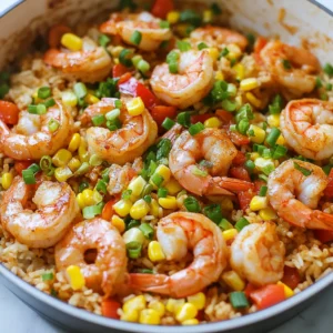 For a tasty Cajun Shrimp Rice Skillet, gather these items: - 1 lb shrimp, peeled and deveined - 1 cup long-grain rice - 2 cups chicken broth - 1 green bell pepper, diced - 1 red bell pepper, diced - 1 medium onion, chopped - 3 cloves garlic, minced - 2 tablespoons Cajun seasoning - 1 teaspoon smoked paprika - 1 teaspoon dried thyme - 1 tablespoon olive oil - 1 cup corn kernels (fresh or frozen) - 2 green onions, sliced (for garnish) - Salt and pepper to taste You can easily swap out some ingredients if needed. - For shrimp, use chicken or sausage for a different flavor. - Swap long-grain rice with jasmine or basmati rice for a unique taste. - Vegetable broth can replace chicken broth for a vegetarian option. - Use sweet bell peppers if you prefer them over green. - If you have no Cajun seasoning, blend equal parts of paprika, garlic powder, and cayenne. To make your dish more appealing, add garnishes. - Freshly chopped parsley brings a bright touch. - Lime wedges add a zesty kick when squeezed on top. - Sliced jalapeños give a spicy crunch. - A dollop of sour cream can cool down the heat. {{ingredient_image_1}} First, gather all your vegetables. You need a medium onion, a green bell pepper, and a red bell pepper. Chop the onion into small pieces. Dice both bell peppers into similar-sized chunks. This helps them cook evenly. Heat a large skillet over medium heat and add one tablespoon of olive oil. Once hot, toss in the chopped onion and bell peppers. Cook them for about five minutes. You want them to soften and sweeten. Add three minced garlic cloves and stir for one more minute. Next, it’s time for the rice. Add one cup of long-grain rice to the skillet. Stir it often for about two minutes. This toasts the rice and brings out its flavor. Now, pour in two cups of chicken broth. Stir in two tablespoons of Cajun seasoning, one teaspoon of smoked paprika, and one teaspoon of dried thyme. Bring this mixture to a boil. Once it bubbles, lower the heat to low. Cover the skillet and let it simmer for 15 minutes. The rice will absorb most of the liquid and cook perfectly. While the rice cooks, prepare the shrimp. Take one pound of peeled and deveined shrimp. Season them with salt, pepper, and a pinch of Cajun seasoning. Heat a separate pan over medium-high heat. Add a bit of olive oil, just enough to coat the bottom. Once hot, add the shrimp. Cook them for about 2-3 minutes. They should turn pink and opaque. After this, gently fold the sautéed shrimp and one cup of corn into the rice mixture. Cook for another 2-3 minutes to heat everything through. Taste and adjust the seasoning if needed. To cook shrimp just right, you need to watch them closely. Start by heating olive oil in a separate pan over medium-high heat. Add the shrimp and cook them for about 2-3 minutes. They should turn pink and opaque when done. If you cook them too long, they can become rubbery. Season them with salt, pepper, and a pinch of Cajun seasoning for extra flavor. One common mistake is overcooking the shrimp. Remember, they cook fast. If you add them too early with the rice, they may turn tough. Another mistake is not to season properly. The spices in Cajun cooking are key. Don’t be shy; taste as you go. Lastly, don’t forget to stir the rice. This helps it cook evenly and prevents sticking. To make your Cajun Shrimp Rice Skillet even more flavorful, consider adding more spices. Some great options are cayenne pepper for heat or oregano for depth. You could also try some fresh herbs like parsley or cilantro. Adding a splash of lemon juice at the end brightens the dish nicely. Experiment and find what flavors you love most! Pro Tips Fresh Shrimp: For the best flavor, use fresh shrimp instead of frozen. If using frozen, make sure to thaw completely and pat dry before cooking. Rice Toasting: Toasting the rice before adding the liquid enhances its nutty flavor, so don’t skip this step for a more delicious dish. Cajun Seasoning: Adjust the amount of Cajun seasoning based on your spice preference. Start with less and add more if you like it spicier! One-Pan Wonder: For easy cleanup, consider serving directly from the skillet. It makes for a beautiful presentation and keeps the dish warm. {{image_2}} You can easily turn up the heat in this dish. To make a spicy Cajun shrimp rice skillet, add extra Cajun seasoning. You can also mix in some chopped jalapeños or cayenne pepper. Start with a small amount, then taste and adjust. This way, you control the spice level. The extra heat pairs well with the sweet corn and shrimp. Feel free to get creative with veggies. You can mix in zucchini, mushrooms, or even spinach. These add color and nutrients to the dish. Just make sure to cook them until they are tender before adding the rice. This keeps everything balanced and flavorful. You can also use frozen veggies if you’re short on time. To make this dish vegetarian, swap shrimp for chickpeas or tofu. These options add protein and soak up flavors well. Use vegetable broth instead of chicken broth for a vegan version. You can also add additional spices to keep the flavor rich. This way, everyone can enjoy a delicious meal! To store leftovers, let the dish cool first. Then, place it in an airtight container. Make sure to seal it well. You can also use plastic wrap. Store it in the fridge for easy access. This keeps the flavors fresh and tasty. When you're ready to eat, reheat the Cajun Shrimp Rice Skillet on the stove. Add a small splash of chicken broth or water. This helps prevent it from drying out. Heat it over medium-low heat until it's warm. Stir occasionally for even heating. You can also use the microwave. Just cover it with a lid to keep moisture in. If stored properly, your Cajun Shrimp Rice Skillet lasts about 3 to 4 days in the fridge. After that, the flavors start to fade. For longer storage, you can freeze it. In the freezer, it can last up to 2 months. Just make sure to use a freezer-safe container. Yes, you can use frozen shrimp. Just make sure to thaw them first. Place them in cold water for about 15 minutes. This will help them cook evenly. Frozen shrimp are a great time-saver. They still taste amazing in this dish. To amp up the heat, add more Cajun seasoning. You can also include diced jalapeños or cayenne pepper. A splash of hot sauce will give it a nice kick too. Adjust the spice to match your taste. Remember, you can always add more, but it’s hard to take away. This dish pairs well with a simple green salad. A side of crusty bread also works great. You could serve it with roasted veggies for extra nutrients. If you like, add some cornbread for a Southern touch. Enjoy your meal with friends or family for a fun dining experience! This post covered all you need to make a great Cajun Shrimp Rice Skillet. We looked at key ingredients, cooking steps, and room for fun variations. I shared tips to avoid common mistakes and improve taste. You can also learn how to store leftovers and heat them right. Remember, you can customize this dish to your liking! Enjoy making it your own and share it with friends. Happy cooking!