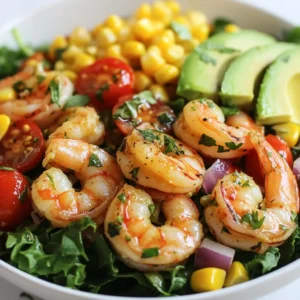 - Large shrimp (1 lb, peeled and deveined) - Mixed greens (4 cups: spinach, arugula, kale) - Cherry tomatoes (1 cup, halved) - Fresh lime juice (3 tablespoons) - Honey (1 tablespoon) - Cumin (1 teaspoon) - Diced avocado (1) - Corn kernels (1/2 cup, fresh or frozen) - Red onion (1/4 cup, thinly sliced) - Olive oil (2 tablespoons) - Salt and pepper to taste - Fresh cilantro for garnish This Zesty Lime Shrimp Salad is vibrant and full of texture. The main ingredients, like shrimp and greens, create a solid base. I love using large shrimp. They are meaty and juicy. Mixed greens add freshness. Spinach, arugula, and kale blend perfectly. Cherry tomatoes bring a sweet pop. I always halve them for easy bites. The dressing is where the magic happens. Fresh lime juice gives a bright flavor. Honey adds a touch of sweetness. Cumin offers a warm note. Don't forget the extras! Diced avocado adds creaminess. Corn kernels, whether fresh or frozen, give a nice crunch. Thinly sliced red onion adds a sharp bite. Olive oil helps the flavors mix. A pinch of salt and pepper enhances everything. Fresh cilantro makes a lovely garnish. It adds color and a burst of flavor. This dish is not just tasty; it’s also pretty. It looks great on a plate. Each ingredient plays a role in creating a delightful meal. {{ingredient_image_1}} First, we need to make the shrimp flavorful. In a bowl, mix the shrimp with olive oil, lime juice, cumin, salt, and pepper. Let the shrimp marinate for 15 minutes. This step helps the shrimp soak up all the tasty flavors. Now, let's cook the shrimp. Heat a skillet over medium-high heat. Add the marinated shrimp to the skillet. Cook each side for about 2-3 minutes. You want them to turn opaque. This shows they are fully cooked. Once done, remove them from heat and set them aside. Next, it’s time to mix our salad. In a large bowl, combine the mixed greens, cherry tomatoes, diced avocado, corn, and red onion. Toss everything gently. This keeps the veggies whole and fresh. For the dressing, grab a small bowl. Whisk together lime juice, honey, salt, and pepper. This dressing adds a zesty touch. Drizzle it over the salad mixture for extra flavor. Now, add the cooked shrimp to the salad mixture. Toss everything gently again. This ensures each bite has shrimp and veggies. Finally, serve the salad in bowls. Garnish with fresh cilantro on top. This adds a bright look and fresh taste. Enjoy your zesty lime shrimp salad! To get the best flavor from shrimp, marinate them well. Use a mix of olive oil, lime juice, cumin, salt, and pepper. Let them soak for 15 minutes. This time helps the shrimp absorb all those tasty flavors. You can also add garlic or chili for a kick. Just don’t marinate for too long, or the shrimp can become tough. Cooking shrimp is simple. Heat a skillet over medium-high heat. Add the marinated shrimp and cook for 2-3 minutes on each side. Watch them closely! When they turn opaque, they are done. Overcooking can make them chewy. If you see them curl up, they are ready to come off the heat. Garnish your salad with fresh cilantro for extra flavor. You can also add slices of lime or a sprinkle of chili flakes. For sides, consider serving with crusty bread or tortilla chips. This adds crunch and balance to the meal. A glass of iced tea or lemonade pairs nicely too! Pro Tips Freshness is Key: Always choose fresh shrimp for the best flavor and texture. If using frozen shrimp, ensure they are fully thawed before cooking. Perfectly Cooked Shrimp: Shrimp cook quickly; watch them closely to avoid overcooking. They are done when they turn opaque and form a C shape. Customize Your Greens: Feel free to mix and match your greens. You can add romaine, butter lettuce, or even some herbs to enhance flavor. Make it a Meal: To turn this salad into a heartier meal, consider adding quinoa or brown rice for added texture and nutrition. {{image_2}} You can add more veggies or proteins to your Zesty Lime Shrimp Salad. Consider these tasty options: - Bell Peppers: Slice some colorful bell peppers for crunch. - Cucumber: Add diced cucumber for a refreshing bite. - Black Beans: Toss in black beans for protein and fiber. - Mango: Diced mango can bring a sweet twist. - Quinoa: Add cooked quinoa for extra texture and nutrients. These add-ins let you tailor the salad to your taste. Mix and match to create your perfect dish! While the lime dressing is zesty, you can switch things up. Here are some great alternatives: - Creamy Avocado Dressing: Blend avocado, lime juice, and yogurt for a rich dressing. - Honey Mustard Vinaigrette: Mix honey, mustard, and olive oil for a sweet and tangy flavor. - Cilantro Lime Dressing: Blend cilantro, lime juice, and garlic for a fresh twist. These dressings can add new layers of flavor to your shrimp salad. Feel free to experiment! Making your salad fun to eat can enhance the experience. Here are some creative serving ideas: - Tacos: Scoop the salad into corn or flour tortillas for a tasty taco. - Wraps: Use lettuce leaves to wrap the salad for a low-carb option. - Stuffed Avocados: Halve an avocado and fill it with the salad for a stunning presentation. These serving styles make your Zesty Lime Shrimp Salad more enjoyable. Try them out for a fresh take! To keep your Zesty Lime Shrimp Salad fresh, store leftovers in the refrigerator. Use an airtight container for best results. It will stay good for about two days. Separate the shrimp from the greens if possible. This helps prevent soggy greens. For long-term storage, you can freeze the shrimp salad. Place it in a freezer-safe container. The shrimp can freeze well for up to three months. However, I recommend freezing only the shrimp. Other ingredients do not freeze well. When ready to eat, thaw the shrimp in the fridge overnight. To avoid spoilage, follow some simple tips. First, use fresh ingredients whenever possible. Check the date on the shrimp package before buying. Store the salad in the coldest part of the fridge. Always keep the dressing separate until ready to eat. This keeps the salad fresh. Remember to check for any off smells or colors before eating leftovers. To add heat to your salad, try these ideas: - Add diced jalapeños for a fresh kick. - Sprinkle in some red pepper flakes. - Use a spicy sauce, like sriracha, in the dressing. - Try a dash of hot sauce on the shrimp before cooking. These changes will give your salad an exciting boost! Yes, you can use frozen shrimp! Here are some tips: - Thaw the shrimp first in cold water. - Pat them dry with a paper towel to remove excess moisture. - Ensure they are fully cooked, as frozen shrimp can be uneven. Using frozen shrimp is a great time-saver and still tastes good! You have plenty of choices for greens! Here are some options: - Spinach adds a nice texture. - Arugula offers a peppery flavor. - Romaine gives a crisp feel. - Kale is a sturdy choice that holds up well. Feel free to mix and match to find your favorite! This blog post highlighted the tasty Zesty Lime Shrimp Salad. We covered key ingredients like shrimp, greens, and tomatoes. I shared easy steps to marinate and cook the shrimp. We explored fun add-ins and dressing options, plus tips for storing leftovers. In closing, this salad is fresh, simple, and customizable. You can make it your own! Enjoy experimenting with flavors and have fun with your meal.