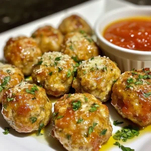 - 1 pound ground turkey - 1/2 cup grated Parmesan cheese - 1/2 cup breadcrumbs - 1/4 cup fresh parsley, chopped - 1/4 cup fresh basil, chopped - 2 cloves garlic, minced - 1 teaspoon dried oregano - 1/2 teaspoon salt - 1/4 teaspoon black pepper - 1/4 teaspoon red pepper flakes (optional) - 1 large egg - 1/4 cup milk - Olive oil for cooking Gather these ingredients to create tasty Parmesan herb turkey meatballs. Ground turkey serves as a healthy base. The grated Parmesan adds a rich, cheesy flavor. Breadcrumbs help bind the mixture and keep the meatballs tender. Fresh parsley and basil give the meatballs a vibrant taste. Minced garlic adds a punch of flavor. Dried oregano, salt, and pepper enhance the overall taste. You can add red pepper flakes for a bit of heat, but it’s optional. The egg and milk keep the meatballs moist. Finally, olive oil is key for cooking and adds a hint of flavor. Using fresh ingredients makes a big difference. You’ll love the bright flavors in every bite! {{ingredient_image_1}} Start by combining all the main ingredients. In a large bowl, add: - 1 pound ground turkey - 1/2 cup grated Parmesan cheese - 1/2 cup breadcrumbs - 1/4 cup fresh parsley, chopped - 1/4 cup fresh basil, chopped - 2 cloves garlic, minced - 1 large egg - 1 teaspoon dried oregano - 1/2 teaspoon salt - 1/4 teaspoon black pepper - 1/4 teaspoon red pepper flakes (optional) - 1/4 cup milk Mix these ingredients together gently with your hands. It is important to avoid overmixing. Overmixing can make the meatballs tough. You want a nice, fluffy texture for your meatballs. Next, you need to cook the meatballs. Preheat a large skillet over medium heat. Add a drizzle of olive oil to the skillet. When the oil is hot, form the turkey mixture into meatballs. Aim for about 1.5 inches in diameter. Place the meatballs in the skillet, but don’t overcrowd them. This helps them brown nicely. Sear each meatball for about 5-6 minutes on each side. You want them to be golden brown and fully cooked. Check that they reach an internal temperature of 165°F (75°C) for safety. Once the meatballs are cooked, transfer them to a plate lined with paper towels. This helps absorb any excess oil. Serve the meatballs warm. You can pair them with marinara sauce, pasta, or even in a sub sandwich. For a nice touch, garnish your meatballs with extra chopped herbs and a sprinkle of Parmesan cheese. This makes them look as good as they taste! To make your turkey meatballs juicy, always add milk and egg. Milk keeps them moist. The egg helps bind the meatballs together. Do not overmix your meatball mixture. Mixing too much makes them tough. Gently combine all the ingredients until just mixed. You can choose to sear or bake your meatballs. Searing gives them a nice brown crust. This adds flavor and texture. Baking is an easy way to cook them all at once. If you make larger meatballs, adjust the cooking time. Larger meatballs take longer to cook through. Always check their internal temperature. It should reach 165°F (75°C) for safety. Garnish your meatballs with fresh herbs and a sprinkle of cheese. This makes them look great on the plate. You can also place them on a bed of arugula for a pop of color. Pair your meatballs with marinara sauce or over pasta. They also work well in a sub sandwich. Adding sides like garlic bread or a simple salad makes for a complete meal. Pro Tips Don't Overmix: When combining the meatball mixture, be gentle to keep the meatballs tender. Overmixing can lead to a tough texture. Use a Meat Thermometer: Ensure your meatballs are cooked through by checking that they reach an internal temperature of 165°F (75°C). Experiment with Herbs: Feel free to swap or add different herbs based on your preference, like thyme or rosemary, for unique flavors. Batch Cooking: Consider making a double batch and freezing extras for quick meals on busy nights. Just reheat in the oven or skillet. {{image_2}} You can switch up the meat in these meatballs. Ground chicken works well if you want a lighter flavor. It keeps the dish lean but still tasty. If you prefer beef, use lean ground beef for a rich taste. For a vegetarian option, try using lentils or chickpeas. You can mash them and mix with breadcrumbs and spices. This gives you a satisfying meatball without meat. Spices can really change the taste. Consider adding smoked paprika for a hint of smokiness. You could also try Italian seasoning for a classic flavor profile. Different cheeses can add depth too. Try using feta or mozzarella for a nice twist. Adding veggies is a great way to boost nutrition. Finely chopped spinach or bell peppers mix well into the meatball mix. They provide moisture and flavor while keeping the meatballs light. These meatballs shine in many dishes. You can serve them in a sub sandwich with marinara sauce. They also work great over pasta with a sprinkle of Parmesan. If you're hosting, make them into appetizers. Just make smaller meatballs and serve with toothpicks. Pair them with a dipping sauce like marinara or garlic aioli for a fun twist. To keep your Parmesan herb turkey meatballs fresh, follow these tips: - Refrigeration: Place the meatballs in the fridge within two hours of cooking. This keeps them safe to eat. - Containers: Use airtight containers. Glass or plastic containers work well. They keep moisture in and air out. You can freeze meatballs for later use! Here's how: - Freezing: Allow the meatballs to cool completely. Spread them out on a baking sheet. Once frozen solid, transfer them to freezer bags. This prevents them from sticking together. - Thawing and Reheating: To reheat, thaw meatballs in the fridge overnight. Heat them in a skillet over medium heat for about 10 minutes. You can also microwave them for 2-3 minutes until hot. Knowing how long your meatballs last is key: - Fridge: They stay fresh for about 3-4 days in the fridge. - Freezer: In the freezer, they can last up to 3 months. - Signs of Spoilage: Look for off smells, changes in color, or slimy texture. If you see any of these, it's best to toss them. To check if your turkey meatballs are done, use a meat thermometer. The meatballs should reach an internal temperature of 165°F (75°C). This ensures they are safe to eat. You can also look for visual signs. The outside should be golden brown. The meat inside should no longer be pink. If you cut one open, the juices should run clear. Yes, you can prepare meatballs in advance. Form them and place them on a tray. Cover the tray and store it in the fridge. They can stay fresh for up to 24 hours. If you want to store them longer, freeze them. Place the uncooked meatballs in a single layer in a freezer bag. Press out the air and seal tightly. They can last for about three months in the freezer. When ready to cook, thaw them in the fridge overnight. You can then cook them as normal. There are many great sides and sauces to pair with turkey meatballs. Try serving them with spaghetti and marinara sauce. They also taste delicious in a sub sandwich with melted cheese. For sides, consider a fresh salad or roasted vegetables. Garlic bread makes a tasty addition too. You can even serve them over rice or quinoa for a healthy twist. You now have all the details to create juicy turkey meatballs that impress. We covered key ingredients, cooking steps, and tips for perfect results. Don’t overlook variations and serving ideas to keep things exciting. Remember, proper storage will keep leftovers fresh. With these strategies, you can enjoy flavorful meals every time. Trust your skills and have fun experimenting with new flavors. Happy cooking!