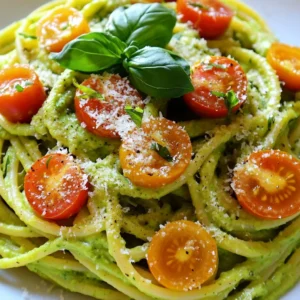 To make creamy avocado lime pasta, you will need the following ingredients: - 2 ripe avocados, pitted and peeled - 2 tablespoons fresh lime juice - 2 cloves garlic, minced - 1/4 cup olive oil - 1/4 cup fresh basil leaves - Salt and pepper to taste - 12 oz spaghetti or your choice of pasta - 1/2 cup cherry tomatoes, halved - 1/4 cup grated Parmesan cheese (optional) You can easily swap some ingredients if you don't have them. Here are a few ideas: - Use lemon juice instead of lime juice for a different taste. - If you don’t have fresh basil, try parsley or cilantro. - You can use any pasta you like, such as penne or fettuccine. - For a vegan option, skip the Parmesan cheese or use a nut-based cheese. Using fresh ingredients makes your dish taste better. Ripe avocados create a smooth and creamy sauce. Fresh lime juice adds a bright, zesty flavor. Fresh garlic gives a nice kick. Fresh basil adds a lovely aroma and taste. When you use fresh ingredients, you make your meal healthier and more enjoyable. Always choose the best you can find for the best results! {{ingredient_image_1}} First, put a large pot of water on the stove. Add a good amount of salt to the water. Bring it to a boil. Once it’s boiling, add 12 ounces of spaghetti or your favorite pasta. Cook the pasta according to the package instructions until it is al dente. This usually takes about 8 to 10 minutes. Before draining, save 1 cup of the pasta water. This water helps to make the sauce creamy later. After saving the water, drain the pasta in a colander. While the pasta cooks, it’s time to make the sauce. Grab a blender or food processor. Add 2 ripe avocados that are pitted and peeled. Then, add 2 tablespoons of fresh lime juice and 2 cloves of minced garlic. Toss in 1/4 cup of fresh basil leaves and 1/4 cup of olive oil. Season with salt and pepper to taste. Blend these ingredients until the mixture is smooth and creamy. If the sauce seems too thick, add a little of that reserved pasta water until you like the consistency. Once the pasta is done, return it to the pot. Pour the creamy avocado lime sauce over the hot pasta. Gently toss everything together until the pasta is well coated. Next, fold in 1/2 cup of halved cherry tomatoes. Mix again to make sure the tomatoes are evenly spread. Taste your dish and adjust the seasoning if needed. You may want to add more salt, pepper, or lime juice. Serve the pasta warm and sprinkle with 1/4 cup of grated Parmesan cheese if you like. Enjoy this bright and fresh meal! To get the best creamy texture, use ripe avocados. They should feel soft but not mushy. Blend them well with lime juice and olive oil. This mix creates a smooth sauce. If it’s too thick, add some pasta water. Start with a little, then blend again until it’s just right. Want to jazz up the taste? Try adding more garlic or fresh herbs. You can also mix in a pinch of red pepper flakes for heat. A splash of lime zest gives a bright kick. Consider using lemon juice instead of lime for a different twist. Serve your creamy avocado lime pasta with fresh greens. A light salad with lemon vinaigrette works well. You can also add grilled chicken or shrimp for protein. For a fun touch, sprinkle extra cherry tomatoes on top. Lastly, enjoy the dish with a chilled glass of white wine for a perfect meal! Pro Tips Use Ripe Avocados: Ensure your avocados are perfectly ripe for the creamiest sauce. A ripe avocado should yield slightly to gentle pressure. Balance the Lime: Adjust the lime juice to your taste. Start with less and add more if you want a tangier flavor, keeping in mind that fresh lime juice can vary in acidity. Reserve Pasta Water: Always reserve some pasta water before draining. It helps to adjust the sauce consistency and helps it adhere better to the pasta. Customize with Vegetables: Feel free to add more veggies like spinach, arugula, or bell peppers for added nutrition and color to your dish. {{image_2}} To make this dish vegan, skip the Parmesan cheese. The avocado already gives a creamy feel. You can also add nutritional yeast instead of cheese for a cheesy flavor. This keeps the dish tasty while sticking to vegan rules. If you need a gluten-free meal, choose gluten-free pasta. Many brands offer great options. Rice or quinoa pasta works well too. They cook nicely and hold the creamy sauce just right. You can add more veggies to boost flavor and nutrition. Try adding spinach or zucchini. For a bit of spice, toss in some red pepper flakes. You can also mix in some cooked chicken or shrimp for extra protein. This dish is very flexible, so feel free to get creative with your favorite ingredients! To store leftover creamy avocado lime pasta, place it in an airtight container. Make sure to cover it tightly. This way, it stays fresh longer. You can keep it in the fridge for up to three days. If you want to enjoy it later, it's best to store the sauce and pasta separately. This keeps the texture nice. When you're ready to enjoy the pasta again, gently reheat it. You can use a microwave or a pan. If using a microwave, heat it in short bursts. Stir after each burst to ensure even warming. If it's too thick, add a splash of pasta water. This will help bring back its creamy texture. If using a pan, warm it on low heat. Stir often to avoid sticking. Freezing creamy avocado lime pasta is possible, but the texture may change. If you want to freeze it, store the sauce and pasta separately. Place them in airtight containers. You can freeze the sauce for up to three months. When ready to eat, thaw it in the fridge overnight. Reheat as explained above. Remember, the fresh taste may not be the same, but it will still be tasty! Yes, you can make this dish ahead of time. Cook the pasta and prepare the sauce. Store them separately in the fridge. When you are ready to eat, combine them. This keeps the pasta fresh and tasty. I love using spaghetti for this dish. It holds the creamy sauce well. You can also use fettuccine or penne if you prefer. Just ensure the pasta is cooked until al dente for the best texture. To stop avocados from browning, use fresh lime juice. Lime helps slow down oxidation. Store the sauce in an airtight container. If you have leftovers, eat them soon for the best flavor and color. In this blog post, we explored fresh ingredients, step-by-step instructions, and handy tips for making a delicious avocado lime pasta. You learned about ingredient swaps, how to achieve creaminess, and suggested pairings. Remember, always use fresh ingredients for the best flavor. Customize your dish to suit your needs, whether vegan or gluten-free. Store leftovers properly to enjoy later. With these insights, you can create an amazing meal that delights your taste buds. Enjoy your cooking and the delicious results!