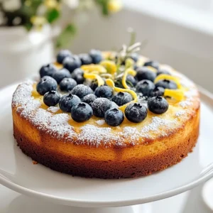 To make a Blueberry Lemon Ricotta Cake, you will need: - 1 cup ricotta cheese - 1/2 cup unsalted butter, softened - 1 cup granulated sugar - 3 large eggs - Zest of 1 lemon - 1/4 cup fresh lemon juice - 1 teaspoon vanilla extract - 1 1/2 cups all-purpose flour - 1 teaspoon baking powder - 1/2 teaspoon baking soda - 1/4 teaspoon salt - 1 cup fresh blueberries These ingredients work together to create a moist, flavorful cake. The ricotta adds creaminess, while the lemon brings a bright taste. The blueberries add a sweet burst in every bite. For a lovely touch on your cake, consider these optional garnishes: - Powdered sugar for dusting - Fresh lemon zest for garnish These garnishes will enhance the cake's look and taste. A light dusting of powdered sugar adds sweetness, and lemon zest gives a fresh aroma. You can mix up the ingredients for different flavors. Here are a few ideas: - Substitute ricotta cheese with cottage cheese for a lighter option. - Use Greek yogurt instead of ricotta for a tangy twist. - Add a pinch of cinnamon or nutmeg for warmth. - Swap blueberries for raspberries or blackberries for a different berry flavor. These substitutions and additions can help you customize your cake to fit your tastes. Enjoy exploring different options! {{ingredient_image_1}} To start, preheat your oven to 350°F (175°C). This step is key for a nice rise. Next, grease a 9-inch round cake pan. I like to line the bottom with parchment paper. This helps to remove the cake easily later. In a large mixing bowl, cream together 1/2 cup of softened unsalted butter and 1 cup of granulated sugar. Use an electric mixer to make it light and fluffy. Then, add 1 cup of ricotta cheese, 3 large eggs, the zest of 1 lemon, 1/4 cup of fresh lemon juice, and 1 teaspoon of vanilla extract. Mix this on medium speed until it is well combined. Now, in a separate bowl, whisk 1 1/2 cups of all-purpose flour with 1 teaspoon of baking powder, 1/2 teaspoon of baking soda, and 1/4 teaspoon of salt. Gradually add this dry mix to the wet mix. Stir until just combined; do not overmix. Gently fold in 1 cup of fresh blueberries. Be careful not to crush them as you mix. Pour the batter into your prepared cake pan. Smooth the top with a spatula. Bake your cake for 35 to 40 minutes. To check if it is done, insert a toothpick into the center. If it comes out clean, the cake is ready. Let the cake cool in the pan for about 10 minutes. After that, transfer it to a wire rack to cool completely. Once cooled, you can dust it with powdered sugar and add fresh lemon zest for a pretty finish. To get the best texture in your Blueberry Lemon Ricotta Cake, use room-temperature ingredients. This helps them mix evenly. Cream the butter and sugar until they are light and fluffy. This may take about 3 to 5 minutes. Fold in the blueberries gently. You want them to stay whole for a delightful bite. Avoid overmixing your batter. Mix just until combined for a soft, moist cake. If you have any leftovers, store the cake properly to keep it fresh. Place the cake in an airtight container. You can also wrap it in plastic wrap. Keep it at room temperature for up to two days. For longer storage, place it in the fridge. It will stay good for about a week. Make sure to let it cool completely before covering it. Serve this cake as a delightful dessert at any gathering. It pairs well with a scoop of vanilla ice cream. You can also enjoy it with a dollop of whipped cream. For a fresh touch, add berries on top. Dust with powdered sugar for an elegant look. This cake also makes a lovely breakfast treat with coffee or tea. Pro Tips Use Room Temperature Ingredients: Make sure your butter and eggs are at room temperature for better incorporation into the batter, ensuring a lighter texture. Don’t Overmix the Batter: Gently fold the dry ingredients into the wet mixture until just combined to prevent a dense cake. Fresh Blueberries are Best: Use fresh blueberries for optimal flavor and texture; if using frozen, do not thaw them beforehand to prevent color bleeding. Cooling is Key: Allow the cake to cool completely on a wire rack before slicing to maintain its moisture and structural integrity. {{image_2}} You can easily make this cake gluten-free. Use a gluten-free flour blend instead of all-purpose flour. Look for a blend that works well in baking. The cake will still be fluffy and delicious. Just follow the same steps, and you will have a tasty treat. This recipe is fun to play with. You can add different fruits like raspberries or strawberries. They add a nice twist to the flavor. You can also mix in some nuts for crunch. Try adding almond or walnut pieces for extra texture. If you love spices, a pinch of cinnamon can add warmth. You can get creative with toppings! Instead of powdered sugar, drizzle a lemon glaze on top. To make a glaze, mix powdered sugar with lemon juice until smooth. You can also top the cake with whipped cream or yogurt. Fresh mint leaves can add a pop of color and flavor, too. To keep your Blueberry Lemon Ricotta Cake fresh, store it correctly. First, let the cake cool completely. Once cooled, wrap it tightly in plastic wrap or foil. This helps keep it moist. Place it in an airtight container. You can store it at room temperature for up to two days. For longer storage, move it to the fridge. It will last about five days in the fridge. Always check for any signs of spoilage before eating. You can freeze this cake to enjoy later. First, let the cake cool down completely. Then, wrap it tightly in plastic wrap. Next, place it in a freezer-safe bag or container. Make sure to remove as much air as possible. This helps prevent freezer burn. You can freeze the cake for up to three months. When you’re ready to eat it, just take it out and thaw it in the fridge overnight. If you want to warm up your cake, it’s easy! Preheat your oven to 350°F (175°C). Leave the cake in its container or wrap it in foil. Bake it for about 10 to 15 minutes, or until it’s warmed through. You can also use the microwave. Just heat it for about 20 seconds at a time, checking often. Enjoy your slice with a dusting of powdered sugar or fresh lemon zest! Yes, you can make this cake ahead of time. This cake stays fresh for days. I suggest wrapping it well in plastic wrap. Store it in the fridge for up to five days. You can also freeze it for up to three months. Just make sure to wrap it tightly. Thaw it in the fridge before serving. If you don’t have ricotta cheese, you can use cottage cheese. Blend it until smooth to mimic the texture. Cream cheese is another option, but it will alter the flavor. Greek yogurt works well too, adding a nice tang. Each substitute will change the taste slightly, so choose what you like best. To check if the cake is done, use a toothpick. Insert it into the center of the cake. If it comes out clean or with a few crumbs, the cake is ready. It should also look golden brown on top. The sides may pull away from the pan slightly, which is a good sign too. This blueberry lemon ricotta cake is simple and fun to make. We covered key ingredients, step-by-step instructions, and helpful tips. Remember, you can customize it with many variations or store it for later. It’s a great treat for any occasion. Enjoying your own homemade cake brings joy and pride. Happy baking!