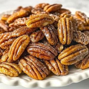 - 2 cups pecan halves - 1/4 cup pure maple syrup - 1 teaspoon ground cinnamon - 1/4 teaspoon nutmeg - 1/4 teaspoon sea salt These main ingredients create a sweet and warm treat. Pecans are rich in healthy fats and protein, making them a great snack. Maple syrup adds a natural sweetness, while cinnamon and nutmeg give warmth. - 1/4 cup brown sugar - 1 tablespoon coconut oil or unsalted butter - 1/4 teaspoon sea salt You can add brown sugar for extra sweetness. Coconut oil or butter helps the spices stick. A touch of sea salt brings out the flavors. - How to measure sticky ingredients: Use a liquid measuring cup for maple syrup. Spray it with cooking oil first to help it pour out easily. - Importance of precise measurements: Accurate measuring ensures the right balance of flavors. Too much maple syrup can make it too sweet, while too little can leave you wanting more. Getting these measurements right makes a big difference in taste. Enjoy your tasty snack treat! {{ingredient_image_1}} First, preheat your oven to 350°F (175°C). This step is key to roasting the pecans evenly. Next, line a baking sheet with parchment paper. This makes cleanup easy and helps with sticking. In a medium mixing bowl, combine 1/4 cup pure maple syrup, 1 teaspoon ground cinnamon, 1/4 teaspoon nutmeg, and 1/4 teaspoon sea salt. If you like, melt 1 tablespoon of coconut oil or unsalted butter and add it to the mix. Stir these ingredients well. Mixing is important because it ensures that each pecan gets coated evenly. Now, add 2 cups of pecan halves to the bowl. Stir gently, making sure each nut gets coated in the syrup mixture. Use a light touch to avoid breaking the nuts. If you decide to use 1/4 cup of brown sugar, sprinkle it over the pecans now. Mix again to combine. This step helps prevent clumping, so you get evenly coated nuts. Spread the coated pecans on the prepared baking sheet in a single layer. Place them in your preheated oven and roast for 15-20 minutes. Stir the pecans every 5 minutes. This helps them roast evenly and prevents burning. You want them to be golden and fragrant by the end. To get that perfect crunch, let your pecans cool completely on the baking sheet. This cooling step helps them crisp up nicely. If you skip it, the pecans may remain soft. Stir them every five minutes while they roast. This keeps them from burning and ensures they roast evenly. Watch closely toward the end. You can try adding more spices to boost flavor. A pinch of cayenne can add a nice kick. Cloves or ginger can also change the taste. If you want them sweeter, sprinkle in some brown sugar. This will give a caramel-like taste that pairs well with maple. Adjust the amount to your liking. Use a medium mixing bowl for combining your ingredients. A sturdy bowl helps with mixing. Choose a baking sheet with a rim. This prevents the pecans from sliding off while roasting. Lining it with parchment paper makes cleanup quick and easy. Pro Tips Use Fresh Spices: For the best flavor, use freshly ground cinnamon and nutmeg. The aroma and taste will elevate your roasted pecans significantly. Watch the Roasting Time: Oven temperatures can vary, so keep an eye on the pecans. They can go from perfectly roasted to burnt quickly, especially towards the end. Experiment with Flavors: Feel free to add other spices like cayenne pepper for a spicy kick or vanilla extract for a sweeter note. Customize the recipe to your taste! Storage Matters: Store the cooled pecans in an airtight container to maintain their crunch. They can last for up to two weeks at room temperature. {{image_2}} You can add a spicy kick to your pecans by mixing in cayenne pepper. Just a pinch can make them pop! If you prefer savory flavors, try adding dried herbs like rosemary or thyme. These will give your nuts a unique twist that’s both tasty and fragrant. Get creative and experiment with different spices to find your favorite! If you don’t have pecans, walnuts or almonds work great too. Both nuts absorb the maple flavor well. You can also mix different nuts for a fun snack. Combining textures and tastes adds a new layer to your roasted nuts. Try using hazelnuts or cashews for a delightful change! You can easily make this recipe vegan by using coconut oil instead of butter. This keeps it rich and tasty without any animal products. If you need a gluten-free option, you’re in luck! All the ingredients used are naturally gluten-free. Just make sure to check the labels on your maple syrup and any added ingredients. Enjoy these delicious snacks without worries! Store your maple cinnamon roasted pecans in an airtight container. This keeps them fresh and crunchy. Glass jars also work well. They can add a nice touch to your kitchen. Aim to use them within two weeks for best taste. If you keep them in a cool, dry place, they will stay good longer. To reheat, place the pecans on a baking sheet. Warm them in the oven at 350°F for about 5-10 minutes. This will bring back their crunchiness. You can also use a skillet on low heat. Stir gently to avoid burning. Serve these pecans on salads, yogurt, or as a snack. They add great flavor! You can freeze these pecans to enjoy later. First, let them cool completely. Then, place them in a freezer-safe bag or container. Remove as much air as possible to prevent freezer burn. When you want to eat them, simply take them out and let them thaw at room temperature. They retain their flavor and crunch well this way. Maple cinnamon roasted pecans can last for about two weeks when stored properly. Keep them in an airtight container at room temperature. If you want them to last longer, you can store them in the fridge. They may stay fresh for up to a month in the fridge. Just remember, always check for any signs of spoilage before munching! Yes, you can make these pecans ahead of time. They are perfect for meal prep or snacks. Just follow the recipe, let them cool, and then store them in an airtight container. You can even make a big batch for parties or gifts. They also make a great topping for salads or desserts. Maple cinnamon roasted pecans offer many health benefits. Pecans are rich in healthy fats and protein. They also provide fiber, which is good for digestion. The maple syrup adds some natural sweetness, and cinnamon has anti-inflammatory properties. Just watch the added sugar if you choose to use brown sugar. Enjoy them in moderation for a tasty and nutritious snack! You learned how to make maple cinnamon roasted pecans with simple steps. We covered the main ingredients, measuring tips, and the process of roasting. I shared ways to enhance flavor and suggested storage methods for freshness. Enjoy creating your own tasty snacks. These pecans are not just delicious; they’re easy to customize. With a few tweaks, you can make them your own. Happy snacking!